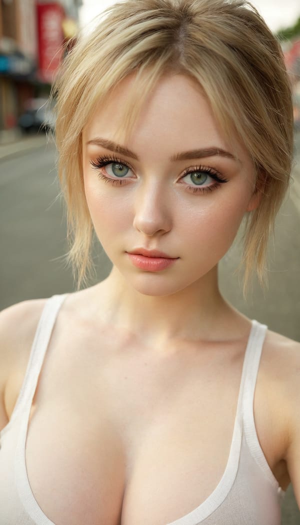 Tags: 21872187, SDXL
{"3": {"inputs": {"seed": 498656705643945, "steps": 64, "cfg": 5.7, "sampler_name": "dpmpp_2m", "scheduler": "karras", "denoise": 1.0, "model": ["27", 0], "positive": ["6", 0], "negative": ["7", 0], "latent_image": ["5", 0]}, "class_type": "KSampler"}, "4": {"inputs": {"ckpt_name": "juggernautxl.safetensors"}, "class_type": "CheckpointLoaderSimple"}, "5": {"inputs": {"width": 768, "height": 1344, "batch_size": 1}, "class_type": "EmptyLatentImage"}, "6": {"inputs": {"text": "22 year old girl, (irish:1.06), (eyelashes:1.09), (seductive pose:0.95), (sexy lips:1.02), (detailed face:1.10), (cute:1.02), (pale skin:0.95), (blush:1.08), (beautiful eyes:1.09), (temptress:0.97), (slim:1.11), (double eyelids:1.07), (seductive facial expression:1.04), (idol:0.99), (in a seductive pose:1.10), (large perky breasts:0.97), (cleavage:1.00), (thigh gap:1.07), (white tanktop:1.07), busy street, (detailed skin:1.04), (candid cinema:1.07), (skin fuzz:1.03), (textured skin:1.05), (portra:1.07), (soft lighting:1.03), (natural looking skin:1.06), (RAW:1.06), (film:1.02)", "clip": ["27", 1]}, "class_type": "CLIPTextEncode"}, "7": {"inputs": {"text": "(low resolution:1.08), (distorted:1.12), (worst quality:1.08), (open mouth:1.08), (bad hands:1.14), (twisted:1.10), (watermark:1.12)", "clip": ["27", 1]}, "class_type": "CLIPTextEncode"}, "8": {"inputs": {"samples": ["3", 0], "vae": ["4", 2]}, "class_type": "VAEDecode"}, "25": {"inputs": {"lora_name": "nudify_xl.safetensors", "strength_model": 0.13, "strength_clip": 0.36, "model": ["4", 0], "clip": ["4", 1]}, "class_type": "LoraLoader"}, "26": {"inputs": {"lora_name": "shirtlift_SDXL_v2.safetensors", "strength_model": 0.09, "strength_clip": 0.19, "model": ["25", 0], "clip": ["25", 1]}, "class_type": "LoraLoader"}, "27": {"inputs": {"lora_name": "PerfectEyesXL.safetensors", "strength_model": 0.06, "strength_clip": 0.14, "model": ["26", 0], "clip": ["26", 1]}, "class_type": "LoraLoader"}, "30": {"inputs": {"model_name": "4x_NMKD-Superscale-SP_178000_G.pth"}, "class_type": "UpscaleModelLoader"}, "31": {"inputs": {"upscale_model": ["30", 0], "image": ["8", 0]}, "class_type": "ImageUpscaleWithModel"}, "32": {"inputs": {"upscale_method": "lanczos", "scale_by": 0.5, "image": ["31", 0]}, "class_type": "ImageScaleBy"}, "33": {"inputs": {"pixels": ["32", 0], "vae": ["4", 2]}, "class_type": "VAEEncode"}, "34": {"inputs": {"seed": 498656705643945, "steps": 64, "cfg": 5.7, "sampler_name": "dpmpp_2m", "scheduler": "karras", "denoise": 0.3, "model": ["27", 0], "positive": ["6", 0], "negative": ["7", 0], "latent_image": ["33", 0]}, "class_type": "KSampler"}, "36": {"inputs": {"samples": ["34", 0], "vae": ["4", 2]}, "class_type": "VAEDecode"}, "39": {"inputs": {"filename_prefix": "comfyapi-1731129178023", "images": ["36", 0]}, "class_type": "SaveImage"}}