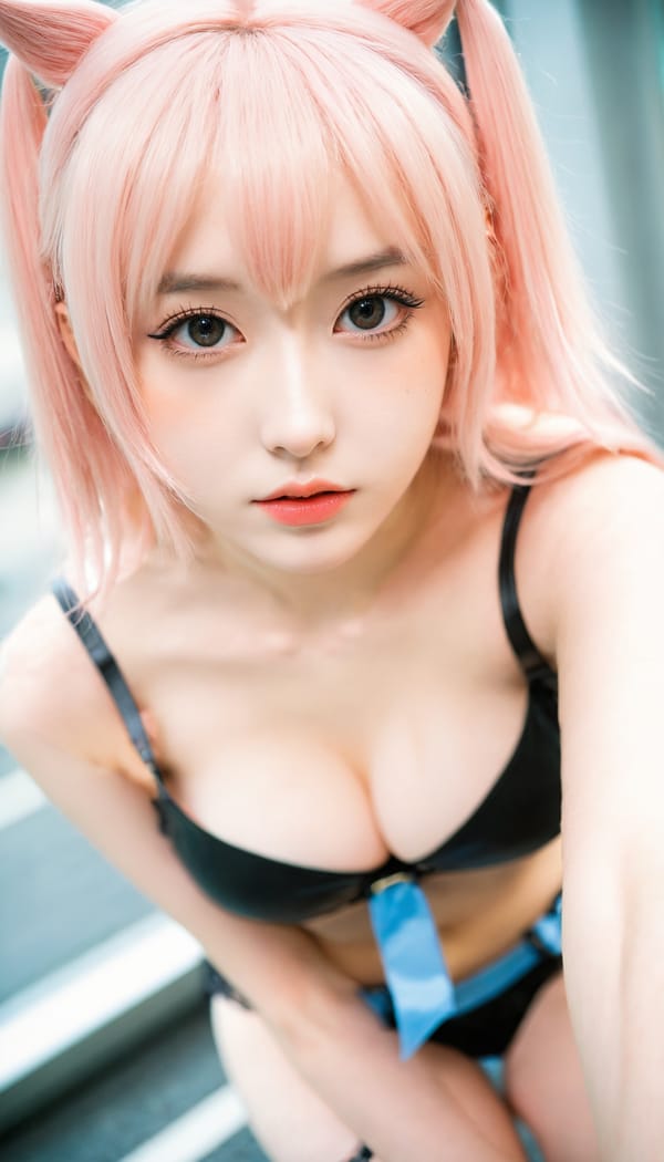 Tags: 21872187, SDXL
{"3": {"inputs": {"seed": 735874575998550, "steps": 64, "cfg": 7.24, "sampler_name": "dpmpp_2m", "scheduler": "karras", "denoise": 1.0, "model": ["27", 0], "positive": ["6", 0], "negative": ["7", 0], "latent_image": ["5", 0]}, "class_type": "KSampler"}, "4": {"inputs": {"ckpt_name": "leosamsHelloworldSDXL_helloworldSDXL32DPO.safetensors"}, "class_type": "CheckpointLoaderSimple"}, "5": {"inputs": {"width": 768, "height": 1344, "batch_size": 1}, "class_type": "EmptyLatentImage"}, "6": {"inputs": {"text": "20 year old girl, (seductive facial expression:1.03), (eyelashes:1.08), (sexy lips:1.06), (idol:1.03), (beautiful eyes:1.11), (slim:1.04), (pale skin:0.95), (seductive pose:1.13), (blush:1.08), (cute:0.96), (temptress:1.01), (detailed face:1.11), (in a seductive pose:1.00), (large perky breasts:1.01), (cleavage:0.99), (thigh gap:1.02), (in a cosplay:1.07) at comiket posing for camera, (natural looking skin:1.00), (candid cinema:1.00), (soft lighting:1.01), (skin fuzz:1.03), (portra:1.02), (film:1.06), (textured skin:1.07), (detailed skin:1.03), (RAW:1.08)", "clip": ["27", 1]}, "class_type": "CLIPTextEncode"}, "7": {"inputs": {"text": "(low resolution:1.09), (watermark:1.10), (worst quality:1.12), (twisted:1.06), (distorted:1.09), (open mouth:1.06), (bad hands:1.05)", "clip": ["27", 1]}, "class_type": "CLIPTextEncode"}, "8": {"inputs": {"samples": ["3", 0], "vae": ["4", 2]}, "class_type": "VAEDecode"}, "25": {"inputs": {"lora_name": "nudify_xl.safetensors", "strength_model": 0.2, "strength_clip": 0.15, "model": ["4", 0], "clip": ["4", 1]}, "class_type": "LoraLoader"}, "26": {"inputs": {"lora_name": "shirtlift_SDXL_v2.safetensors", "strength_model": 0.08, "strength_clip": 0.14, "model": ["25", 0], "clip": ["25", 1]}, "class_type": "LoraLoader"}, "27": {"inputs": {"lora_name": "PerfectEyesXL.safetensors", "strength_model": 0.18, "strength_clip": 0.13, "model": ["26", 0], "clip": ["26", 1]}, "class_type": "LoraLoader"}, "30": {"inputs": {"model_name": "4x_NMKD-Superscale-SP_178000_G.pth"}, "class_type": "UpscaleModelLoader"}, "31": {"inputs": {"upscale_model": ["30", 0], "image": ["8", 0]}, "class_type": "ImageUpscaleWithModel"}, "32": {"inputs": {"upscale_method": "lanczos", "scale_by": 0.5, "image": ["31", 0]}, "class_type": "ImageScaleBy"}, "33": {"inputs": {"pixels": ["32", 0], "vae": ["4", 2]}, "class_type": "VAEEncode"}, "34": {"inputs": {"seed": 735874575998550, "steps": 64, "cfg": 7.24, "sampler_name": "dpmpp_2m", "scheduler": "karras", "denoise": 0.3, "model": ["27", 0], "positive": ["6", 0], "negative": ["7", 0], "latent_image": ["33", 0]}, "class_type": "KSampler"}, "36": {"inputs": {"samples": ["34", 0], "vae": ["4", 2]}, "class_type": "VAEDecode"}, "39": {"inputs": {"filename_prefix": "comfyapi-1708256516011", "images": ["36", 0]}, "class_type": "SaveImage"}}