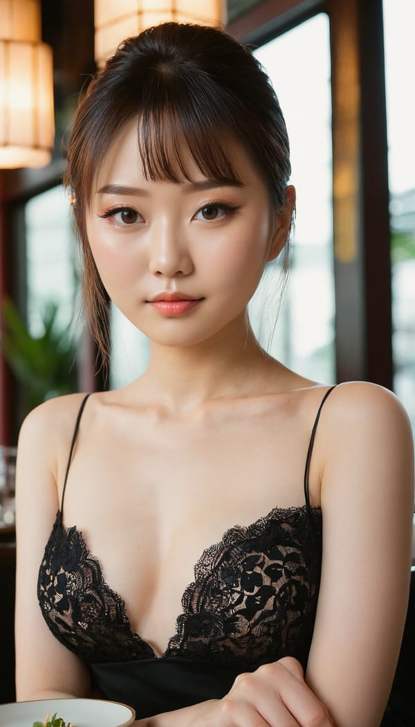 Tags: 21872187, SDXL
{"3": {"inputs": {"seed": 484380042564274, "steps": 32, "cfg": 7.16, "sampler_name": "dpmpp_2m", "scheduler": "karras", "denoise": 1.0, "model": ["27", 0], "positive": ["6", 0], "negative": ["7", 0], "latent_image": ["5", 0]}, "class_type": "KSampler"}, "4": {"inputs": {"ckpt_name": "juggernautxl.safetensors"}, "class_type": "CheckpointLoaderSimple"}, "5": {"inputs": {"width": 768, "height": 1344, "batch_size": 1}, "class_type": "EmptyLatentImage"}, "6": {"inputs": {"text": "24 year old girl, (japanese:1.10), (russian:1.13), (detailed face:0.97), (seductive pose:1.13), (sexy lips:1.12), (slim:0.99), (double eyelids:1.07), (temptress:1.09), (pale skin:1.01), (seductive facial expression:1.10), (eyelashes:0.95), (idol:1.01), (blush:1.07), (cute:1.11), (on all fours:0.96), (spreading ass cheeks:1.00), (from behind:1.00), (backboob:0.96), (wearing a little black dress:1.00) at a fine dining restaurant, (candid cinema:1.08), (natural looking skin:1.09), (RAW:1.09), (film:1.07), (skin fuzz:1.09), (textured skin:1.07), (portra:1.05), (soft lighting:1.08), (detailed skin:1.09)", "clip": ["27", 1]}, "class_type": "CLIPTextEncode"}, "7": {"inputs": {"text": "(low resolution:1.12), (open mouth:1.05), (watermark:1.14), (bad hands:1.06), (distorted:1.14), (worst quality:1.08), (twisted:1.12)", "clip": ["27", 1]}, "class_type": "CLIPTextEncode"}, "8": {"inputs": {"samples": ["3", 0], "vae": ["4", 2]}, "class_type": "VAEDecode"}, "25": {"inputs": {"lora_name": "nudify_xl.safetensors", "strength_model": 0.12, "strength_clip": 0.29, "model": ["4", 0], "clip": ["4", 1]}, "class_type": "LoraLoader"}, "26": {"inputs": {"lora_name": "shirtlift_SDXL_v2.safetensors", "strength_model": 0.17, "strength_clip": 0.03, "model": ["25", 0], "clip": ["25", 1]}, "class_type": "LoraLoader"}, "27": {"inputs": {"lora_name": "PerfectEyesXL.safetensors", "strength_model": 0.02, "strength_clip": 0.15, "model": ["26", 0], "clip": ["26", 1]}, "class_type": "LoraLoader"}, "30": {"inputs": {"model_name": "4x_NMKD-Superscale-SP_178000_G.pth"}, "class_type": "UpscaleModelLoader"}, "31": {"inputs": {"upscale_model": ["30", 0], "image": ["8", 0]}, "class_type": "ImageUpscaleWithModel"}, "32": {"inputs": {"upscale_method": "lanczos", "scale_by": 0.5, "image": ["31", 0]}, "class_type": "ImageScaleBy"}, "33": {"inputs": {"pixels": ["32", 0], "vae": ["4", 2]}, "class_type": "VAEEncode"}, "34": {"inputs": {"seed": 484380042564274, "steps": 32, "cfg": 7.16, "sampler_name": "dpmpp_2m", "scheduler": "karras", "denoise": 0.3, "model": ["27", 0], "positive": ["6", 0], "negative": ["7", 0], "latent_image": ["33", 0]}, "class_type": "KSampler"}, "36": {"inputs": {"samples": ["34", 0], "vae": ["4", 2]}, "class_type": "VAEDecode"}, "39": {"inputs": {"filename_prefix": "comfyapi-1727943235265", "images": ["36", 0]}, "class_type": "SaveImage"}}