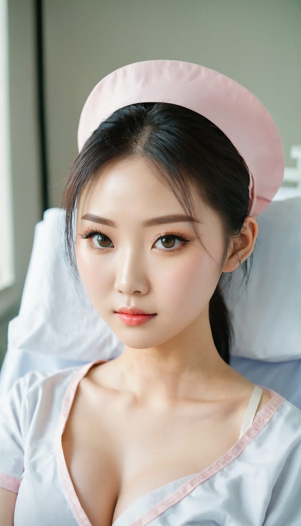 Tags: 21872187, SDXL
{"3": {"inputs": {"seed": 418832065457244, "steps": 64, "cfg": 6.61, "sampler_name": "dpmpp_2m", "scheduler": "karras", "denoise": 1.0, "model": ["27", 0], "positive": ["6", 0], "negative": ["7", 0], "latent_image": ["5", 0]}, "class_type": "KSampler"}, "4": {"inputs": {"ckpt_name": "juggernautxl.safetensors"}, "class_type": "CheckpointLoaderSimple"}, "5": {"inputs": {"width": 768, "height": 1344, "batch_size": 1}, "class_type": "EmptyLatentImage"}, "6": {"inputs": {"text": "23 year old girl, (chinese:1.04), (temptress:1.07), (idol:1.09), (beautiful eyes:1.14), (eyelashes:1.13), (pale skin:1.01), (seductive facial expression:1.10), (blush:0.99), (detailed face:0.95), (seductive pose:0.96), (double eyelids:1.01), (cute:1.14), (slim:1.04), (sexy lips:1.14), (in a seductive pose:1.11), (large perky breasts:1.03), (cleavage:0.97), (thigh gap:0.95), (nurse in uniform:0.99) working in a hospital ward, (natural looking skin:1.08), (candid cinema:1.01), (portra:1.09), (film:1.00), (detailed skin:1.06), (skin fuzz:1.02), (RAW:1.02), (soft lighting:1.03), (textured skin:1.06)", "clip": ["27", 1]}, "class_type": "CLIPTextEncode"}, "7": {"inputs": {"text": "(worst quality:1.13), (low resolution:1.07), (open mouth:1.09), (distorted:1.13), (watermark:1.13), (bad hands:1.12), (twisted:1.09)", "clip": ["27", 1]}, "class_type": "CLIPTextEncode"}, "8": {"inputs": {"samples": ["3", 0], "vae": ["4", 2]}, "class_type": "VAEDecode"}, "25": {"inputs": {"lora_name": "nudify_xl.safetensors", "strength_model": 0.09, "strength_clip": 0.13, "model": ["4", 0], "clip": ["4", 1]}, "class_type": "LoraLoader"}, "26": {"inputs": {"lora_name": "shirtlift_SDXL_v2.safetensors", "strength_model": 0.14, "strength_clip": 0.04, "model": ["25", 0], "clip": ["25", 1]}, "class_type": "LoraLoader"}, "27": {"inputs": {"lora_name": "PerfectEyesXL.safetensors", "strength_model": 0.04, "strength_clip": 0.11, "model": ["26", 0], "clip": ["26", 1]}, "class_type": "LoraLoader"}, "30": {"inputs": {"model_name": "4x_NMKD-Superscale-SP_178000_G.pth"}, "class_type": "UpscaleModelLoader"}, "31": {"inputs": {"upscale_model": ["30", 0], "image": ["8", 0]}, "class_type": "ImageUpscaleWithModel"}, "32": {"inputs": {"upscale_method": "lanczos", "scale_by": 0.5, "image": ["31", 0]}, "class_type": "ImageScaleBy"}, "33": {"inputs": {"pixels": ["32", 0], "vae": ["4", 2]}, "class_type": "VAEEncode"}, "34": {"inputs": {"seed": 418832065457244, "steps": 64, "cfg": 6.61, "sampler_name": "dpmpp_2m", "scheduler": "karras", "denoise": 0.3, "model": ["27", 0], "positive": ["6", 0], "negative": ["7", 0], "latent_image": ["33", 0]}, "class_type": "KSampler"}, "36": {"inputs": {"samples": ["34", 0], "vae": ["4", 2]}, "class_type": "VAEDecode"}, "39": {"inputs": {"filename_prefix": "comfyapi-1713600509444", "images": ["36", 0]}, "class_type": "SaveImage"}}