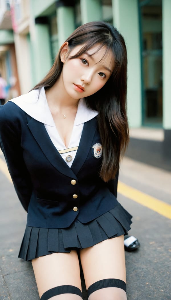 Tags: 21872187, SDXL
{"3": {"inputs": {"seed": 915217843420812, "steps": 32, "cfg": 7.64, "sampler_name": "dpmpp_2m", "scheduler": "karras", "denoise": 1.0, "model": ["27", 0], "positive": ["6", 0], "negative": ["7", 0], "latent_image": ["5", 0]}, "class_type": "KSampler"}, "4": {"inputs": {"ckpt_name": "leosamsHelloworldSDXL_helloworldSDXL32DPO.safetensors"}, "class_type": "CheckpointLoaderSimple"}, "5": {"inputs": {"width": 768, "height": 1344, "batch_size": 1}, "class_type": "EmptyLatentImage"}, "6": {"inputs": {"text": "20 year old girl, (korean:1.01), (detailed face:1.08), (double eyelids:1.08), (beautiful eyes:1.03), (pale skin:1.05), (seductive pose:0.99), (slim:0.97), (cute:1.09), (sexy lips:0.98), (eyelashes:1.09), (idol:1.07), (temptress:1.03), (blush:1.03), (in a seductive pose:1.09), (large perky breasts:1.01), (cleavage:1.01), (thigh gap:1.04), (school uniform:1.07), choker, busy street, (soft lighting:1.00), (candid cinema:1.06), (portra:1.02), (skin fuzz:1.01), (detailed skin:1.00), (natural looking skin:1.08), (RAW:1.04), (textured skin:1.05), (film:1.07)", "clip": ["27", 1]}, "class_type": "CLIPTextEncode"}, "7": {"inputs": {"text": "(worst quality:1.11), (twisted:1.13), (watermark:1.13), (open mouth:1.13), (low resolution:1.08), (distorted:1.06), (bad hands:1.13)", "clip": ["27", 1]}, "class_type": "CLIPTextEncode"}, "8": {"inputs": {"samples": ["3", 0], "vae": ["4", 2]}, "class_type": "VAEDecode"}, "25": {"inputs": {"lora_name": "nudify_xl.safetensors", "strength_model": 0.0, "strength_clip": 0.06, "model": ["4", 0], "clip": ["4", 1]}, "class_type": "LoraLoader"}, "26": {"inputs": {"lora_name": "shirtlift_SDXL_v2.safetensors", "strength_model": 0.13, "strength_clip": 0.1, "model": ["25", 0], "clip": ["25", 1]}, "class_type": "LoraLoader"}, "27": {"inputs": {"lora_name": "PerfectEyesXL.safetensors", "strength_model": 0.0, "strength_clip": 0.19, "model": ["26", 0], "clip": ["26", 1]}, "class_type": "LoraLoader"}, "30": {"inputs": {"model_name": "4x_NMKD-Superscale-SP_178000_G.pth"}, "class_type": "UpscaleModelLoader"}, "31": {"inputs": {"upscale_model": ["30", 0], "image": ["8", 0]}, "class_type": "ImageUpscaleWithModel"}, "32": {"inputs": {"upscale_method": "lanczos", "scale_by": 0.5, "image": ["31", 0]}, "class_type": "ImageScaleBy"}, "33": {"inputs": {"pixels": ["32", 0], "vae": ["4", 2]}, "class_type": "VAEEncode"}, "34": {"inputs": {"seed": 915217843420812, "steps": 32, "cfg": 7.64, "sampler_name": "dpmpp_2m", "scheduler": "karras", "denoise": 0.3, "model": ["27", 0], "positive": ["6", 0], "negative": ["7", 0], "latent_image": ["33", 0]}, "class_type": "KSampler"}, "36": {"inputs": {"samples": ["34", 0], "vae": ["4", 2]}, "class_type": "VAEDecode"}, "39": {"inputs": {"filename_prefix": "comfyapi-1708051348978", "images": ["36", 0]}, "class_type": "SaveImage"}}