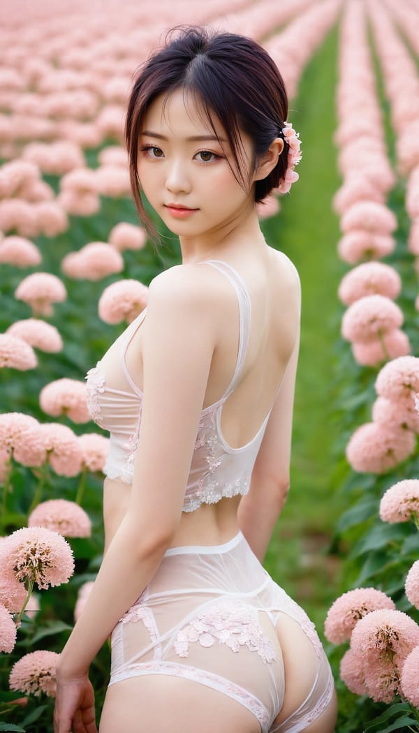 Tags: 21872187, SDXL
{"3": {"inputs": {"seed": 807728635337880, "steps": 32, "cfg": 7.58, "sampler_name": "dpmpp_2m", "scheduler": "karras", "denoise": 1.0, "model": ["27", 0], "positive": ["6", 0], "negative": ["7", 0], "latent_image": ["5", 0]}, "class_type": "KSampler"}, "4": {"inputs": {"ckpt_name": "juggernautxl.safetensors"}, "class_type": "CheckpointLoaderSimple"}, "5": {"inputs": {"width": 768, "height": 1344, "batch_size": 1}, "class_type": "EmptyLatentImage"}, "6": {"inputs": {"text": "18 year old girl, (japanese:1.12), (slim:1.12), (double eyelids:1.10), (sexy lips:0.97), (temptress:1.12), (blush:1.14), (seductive pose:0.98), (detailed face:1.12), (pale skin:1.07), (eyelashes:1.01), (seductive facial expression:0.95), (beautiful eyes:1.01), (cute:1.12), (idol:1.13), (perky ass:1.08), (exposed ass:0.97), (looking back:1.13), (sexy ass:1.03), (thigh gap:1.02), wearing (translucent clothes:1.11) on a flower field, (portra:1.07), (skin fuzz:1.08), (candid cinema:1.09), (textured skin:1.05), (soft lighting:1.09), (natural looking skin:1.06), (film:1.06), (RAW:1.09), (detailed skin:1.03)", "clip": ["27", 1]}, "class_type": "CLIPTextEncode"}, "7": {"inputs": {"text": "(worst quality:1.11), (watermark:1.09), (open mouth:1.10), (bad hands:1.14), (distorted:1.12), (twisted:1.09), (low resolution:1.13)", "clip": ["27", 1]}, "class_type": "CLIPTextEncode"}, "8": {"inputs": {"samples": ["3", 0], "vae": ["4", 2]}, "class_type": "VAEDecode"}, "25": {"inputs": {"lora_name": "nudify_xl.safetensors", "strength_model": 0.19, "strength_clip": 0.2, "model": ["4", 0], "clip": ["4", 1]}, "class_type": "LoraLoader"}, "26": {"inputs": {"lora_name": "shirtlift_SDXL_v2.safetensors", "strength_model": 0.0, "strength_clip": 0.12, "model": ["25", 0], "clip": ["25", 1]}, "class_type": "LoraLoader"}, "27": {"inputs": {"lora_name": "PerfectEyesXL.safetensors", "strength_model": 0.17, "strength_clip": 0.05, "model": ["26", 0], "clip": ["26", 1]}, "class_type": "LoraLoader"}, "30": {"inputs": {"model_name": "4x_NMKD-Superscale-SP_178000_G.pth"}, "class_type": "UpscaleModelLoader"}, "31": {"inputs": {"upscale_model": ["30", 0], "image": ["8", 0]}, "class_type": "ImageUpscaleWithModel"}, "32": {"inputs": {"upscale_method": "lanczos", "scale_by": 0.5, "image": ["31", 0]}, "class_type": "ImageScaleBy"}, "33": {"inputs": {"pixels": ["32", 0], "vae": ["4", 2]}, "class_type": "VAEEncode"}, "34": {"inputs": {"seed": 807728635337880, "steps": 32, "cfg": 7.58, "sampler_name": "dpmpp_2m", "scheduler": "karras", "denoise": 0.3, "model": ["27", 0], "positive": ["6", 0], "negative": ["7", 0], "latent_image": ["33", 0]}, "class_type": "KSampler"}, "36": {"inputs": {"samples": ["34", 0], "vae": ["4", 2]}, "class_type": "VAEDecode"}, "39": {"inputs": {"filename_prefix": "comfyapi-1726366514041", "images": ["36", 0]}, "class_type": "SaveImage"}}