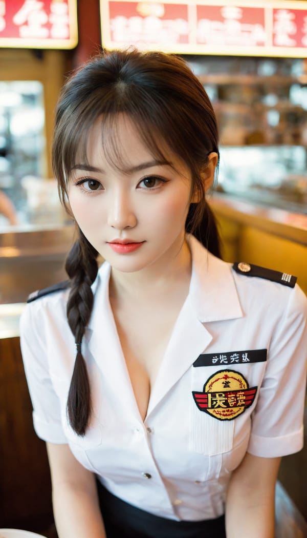 Tags: 21872187, SDXL
{"3": {"inputs": {"seed": 657952759527499, "steps": 64, "cfg": 6.98, "sampler_name": "dpmpp_2m", "scheduler": "karras", "denoise": 1.0, "model": ["27", 0], "positive": ["6", 0], "negative": ["7", 0], "latent_image": ["5", 0]}, "class_type": "KSampler"}, "4": {"inputs": {"ckpt_name": "leosamsHelloworldSDXL_helloworldSDXL32DPO.safetensors"}, "class_type": "CheckpointLoaderSimple"}, "5": {"inputs": {"width": 768, "height": 1344, "batch_size": 1}, "class_type": "EmptyLatentImage"}, "6": {"inputs": {"text": "28 year old girl, (japanese:1.05), (taiwanese:1.06), (chinese:0.95), (russian:1.09), (detailed face:0.98), (temptress:1.07), (sexy lips:0.97), (seductive facial expression:1.14), (seductive pose:1.14), (cute:1.05), (pale skin:1.11), (blush:0.97), (slim:1.13), (eyelashes:1.04), (beautiful eyes:1.00), (idol:1.11), (in a seductive pose:0.98), (large perky breasts:1.11), (cleavage:1.08), (thigh gap:1.00), (a waitress in uniform:1.12) working at a restaurant, (skin fuzz:1.08), (film:1.03), (portra:1.06), (detailed skin:1.06), (candid cinema:1.04), (textured skin:1.05), (soft lighting:1.06), (RAW:1.07), (natural looking skin:1.06)", "clip": ["27", 1]}, "class_type": "CLIPTextEncode"}, "7": {"inputs": {"text": "(twisted:1.10), (bad hands:1.11), (worst quality:1.12), (distorted:1.12), (open mouth:1.10), (low resolution:1.10), (watermark:1.11)", "clip": ["27", 1]}, "class_type": "CLIPTextEncode"}, "8": {"inputs": {"samples": ["3", 0], "vae": ["4", 2]}, "class_type": "VAEDecode"}, "25": {"inputs": {"lora_name": "nudify_xl.safetensors", "strength_model": 0.34, "strength_clip": 0.09, "model": ["4", 0], "clip": ["4", 1]}, "class_type": "LoraLoader"}, "26": {"inputs": {"lora_name": "shirtlift_SDXL_v2.safetensors", "strength_model": 0.01, "strength_clip": 0.03, "model": ["25", 0], "clip": ["25", 1]}, "class_type": "LoraLoader"}, "27": {"inputs": {"lora_name": "PerfectEyesXL.safetensors", "strength_model": 0.13, "strength_clip": 0.18, "model": ["26", 0], "clip": ["26", 1]}, "class_type": "LoraLoader"}, "30": {"inputs": {"model_name": "4x_NMKD-Superscale-SP_178000_G.pth"}, "class_type": "UpscaleModelLoader"}, "31": {"inputs": {"upscale_model": ["30", 0], "image": ["8", 0]}, "class_type": "ImageUpscaleWithModel"}, "32": {"inputs": {"upscale_method": "lanczos", "scale_by": 0.5, "image": ["31", 0]}, "class_type": "ImageScaleBy"}, "33": {"inputs": {"pixels": ["32", 0], "vae": ["4", 2]}, "class_type": "VAEEncode"}, "34": {"inputs": {"seed": 657952759527499, "steps": 64, "cfg": 6.98, "sampler_name": "dpmpp_2m", "scheduler": "karras", "denoise": 0.3, "model": ["27", 0], "positive": ["6", 0], "negative": ["7", 0], "latent_image": ["33", 0]}, "class_type": "KSampler"}, "36": {"inputs": {"samples": ["34", 0], "vae": ["4", 2]}, "class_type": "VAEDecode"}, "39": {"inputs": {"filename_prefix": "comfyapi-1707389832920", "images": ["36", 0]}, "class_type": "SaveImage"}}