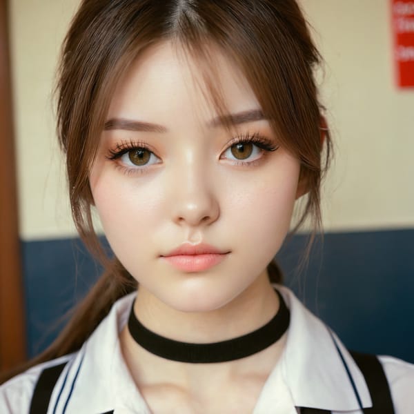 Tags: 21872187, SDXL
{"3": {"inputs": {"seed": 723891451177733, "steps": 32, "cfg": 7.29, "sampler_name": "dpmpp_2m", "scheduler": "karras", "denoise": 1.0, "model": ["27", 0], "positive": ["6", 0], "negative": ["7", 0], "latent_image": ["5", 0]}, "class_type": "KSampler"}, "4": {"inputs": {"ckpt_name": "juggernautxl.safetensors"}, "class_type": "CheckpointLoaderSimple"}, "5": {"inputs": {"width": 1024, "height": 1024, "batch_size": 1}, "class_type": "EmptyLatentImage"}, "6": {"inputs": {"text": "22 year old girl, (beautiful eyes:1.03), (double eyelids:1.08), (blush:1.05), (eyelashes:1.12), (seductive facial expression:1.08), (cute:0.98), (slim:1.08), (detailed face:0.98), (sexy lips:0.98), (pale skin:1.09), (temptress:1.06), (in a seductive pose:1.04), (large perky breasts:0.97), (cleavage:1.03), (thigh gap:1.09), (school uniform:1.08), choker, busy street, (textured skin:1.03), (portra:1.04), (film:1.01), (skin fuzz:1.02), (soft lighting:1.09), (detailed skin:1.09), (RAW:1.01), (candid cinema:1.06), (natural looking skin:1.05)", "clip": ["27", 1]}, "class_type": "CLIPTextEncode"}, "7": {"inputs": {"text": "(open mouth:1.13), (twisted:1.05), (bad hands:1.12), (distorted:1.08), (low resolution:1.06), (worst quality:1.13), (watermark:1.11)", "clip": ["27", 1]}, "class_type": "CLIPTextEncode"}, "8": {"inputs": {"samples": ["3", 0], "vae": ["4", 2]}, "class_type": "VAEDecode"}, "25": {"inputs": {"lora_name": "nudify_xl.safetensors", "strength_model": 0.24, "strength_clip": 0.04, "model": ["4", 0], "clip": ["4", 1]}, "class_type": "LoraLoader"}, "26": {"inputs": {"lora_name": "shirtlift_SDXL_v2.safetensors", "strength_model": 0.11, "strength_clip": 0.04, "model": ["25", 0], "clip": ["25", 1]}, "class_type": "LoraLoader"}, "27": {"inputs": {"lora_name": "PerfectEyesXL.safetensors", "strength_model": 0.04, "strength_clip": 0.08, "model": ["26", 0], "clip": ["26", 1]}, "class_type": "LoraLoader"}, "30": {"inputs": {"model_name": "4x_NMKD-Superscale-SP_178000_G.pth"}, "class_type": "UpscaleModelLoader"}, "31": {"inputs": {"upscale_model": ["30", 0], "image": ["8", 0]}, "class_type": "ImageUpscaleWithModel"}, "32": {"inputs": {"upscale_method": "lanczos", "scale_by": 0.5, "image": ["31", 0]}, "class_type": "ImageScaleBy"}, "33": {"inputs": {"pixels": ["32", 0], "vae": ["4", 2]}, "class_type": "VAEEncode"}, "34": {"inputs": {"seed": 723891451177733, "steps": 32, "cfg": 7.29, "sampler_name": "dpmpp_2m", "scheduler": "karras", "denoise": 0.3, "model": ["27", 0], "positive": ["6", 0], "negative": ["7", 0], "latent_image": ["33", 0]}, "class_type": "KSampler"}, "36": {"inputs": {"samples": ["34", 0], "vae": ["4", 2]}, "class_type": "VAEDecode"}, "39": {"inputs": {"filename_prefix": "comfyapi-1731327842199", "images": ["36", 0]}, "class_type": "SaveImage"}}