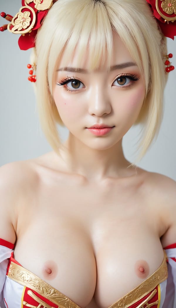 Tags: 21872187, SDXL
{"3": {"inputs": {"seed": 814674761554365, "steps": 32, "cfg": 6.64, "sampler_name": "dpmpp_2m", "scheduler": "karras", "denoise": 1.0, "model": ["27", 0], "positive": ["6", 0], "negative": ["7", 0], "latent_image": ["5", 0]}, "class_type": "KSampler"}, "4": {"inputs": {"ckpt_name": "juggernautxl.safetensors"}, "class_type": "CheckpointLoaderSimple"}, "5": {"inputs": {"width": 768, "height": 1344, "batch_size": 1}, "class_type": "EmptyLatentImage"}, "6": {"inputs": {"text": "22 year old girl, (ukrainian:1.12), (chinese:1.14), (eyelashes:0.97), (cute:1.14), (detailed face:0.97), (double eyelids:1.11), (temptress:1.05), (beautiful eyes:1.11), (idol:1.10), (blush:0.96), (seductive facial expression:1.04), (sexy lips:1.02), (pale skin:1.13), (in a seductive pose:1.03), (large perky breasts:1.01), (cleavage:1.02), (thigh gap:1.04), (in a cosplay:1.04) at comiket posing for camera, (portra:1.01), (candid cinema:1.02), (natural looking skin:1.03), (film:1.08), (textured skin:1.09), (detailed skin:1.06), (soft lighting:1.01), (skin fuzz:1.05), (RAW:1.02)", "clip": ["27", 1]}, "class_type": "CLIPTextEncode"}, "7": {"inputs": {"text": "(open mouth:1.08), (worst quality:1.14), (bad hands:1.05), (low resolution:1.07), (distorted:1.09), (twisted:1.09), (watermark:1.13)", "clip": ["27", 1]}, "class_type": "CLIPTextEncode"}, "8": {"inputs": {"samples": ["3", 0], "vae": ["4", 2]}, "class_type": "VAEDecode"}, "25": {"inputs": {"lora_name": "nudify_xl.safetensors", "strength_model": 0.0, "strength_clip": 0.27, "model": ["4", 0], "clip": ["4", 1]}, "class_type": "LoraLoader"}, "26": {"inputs": {"lora_name": "shirtlift_SDXL_v2.safetensors", "strength_model": 0.05, "strength_clip": 0.19, "model": ["25", 0], "clip": ["25", 1]}, "class_type": "LoraLoader"}, "27": {"inputs": {"lora_name": "PerfectEyesXL.safetensors", "strength_model": 0.16, "strength_clip": 0.13, "model": ["26", 0], "clip": ["26", 1]}, "class_type": "LoraLoader"}, "30": {"inputs": {"model_name": "4x_NMKD-Superscale-SP_178000_G.pth"}, "class_type": "UpscaleModelLoader"}, "31": {"inputs": {"upscale_model": ["30", 0], "image": ["8", 0]}, "class_type": "ImageUpscaleWithModel"}, "32": {"inputs": {"upscale_method": "lanczos", "scale_by": 0.5, "image": ["31", 0]}, "class_type": "ImageScaleBy"}, "33": {"inputs": {"pixels": ["32", 0], "vae": ["4", 2]}, "class_type": "VAEEncode"}, "34": {"inputs": {"seed": 814674761554365, "steps": 32, "cfg": 6.64, "sampler_name": "dpmpp_2m", "scheduler": "karras", "denoise": 0.3, "model": ["27", 0], "positive": ["6", 0], "negative": ["7", 0], "latent_image": ["33", 0]}, "class_type": "KSampler"}, "36": {"inputs": {"samples": ["34", 0], "vae": ["4", 2]}, "class_type": "VAEDecode"}, "39": {"inputs": {"filename_prefix": "comfyapi-1713770065386", "images": ["36", 0]}, "class_type": "SaveImage"}}