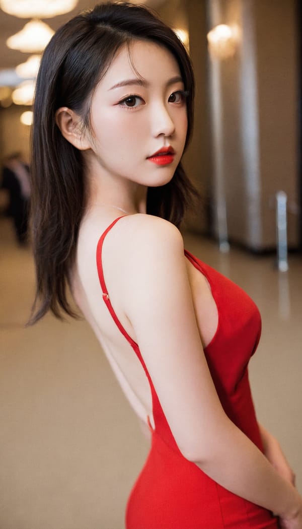 Tags: 21872187, SDXL
{"3": {"inputs": {"seed": 304055516376407, "steps": 64, "cfg": 5.14, "sampler_name": "dpmpp_2m", "scheduler": "karras", "denoise": 1.0, "model": ["27", 0], "positive": ["6", 0], "negative": ["7", 0], "latent_image": ["5", 0]}, "class_type": "KSampler"}, "4": {"inputs": {"ckpt_name": "leosamsHelloworldSDXL_helloworldSDXL32DPO.safetensors"}, "class_type": "CheckpointLoaderSimple"}, "5": {"inputs": {"width": 768, "height": 1344, "batch_size": 1}, "class_type": "EmptyLatentImage"}, "6": {"inputs": {"text": "22 year old girl, (japanese:1.13), (beautiful eyes:1.10), (sexy lips:1.09), (eyelashes:1.02), (double eyelids:1.14), (blush:1.01), (slim:1.00), (temptress:0.97), (seductive pose:0.96), (seductive facial expression:1.01), (detailed face:1.01), (cute:1.08), (pale skin:0.95), (perky ass:1.09), (exposed ass:0.97), (looking back:1.05), (sexy ass:1.00), (thigh gap:1.04), (wearing a low-cut red dress:1.12) at a ballroom, (candid cinema:1.09), (RAW:1.01), (detailed skin:1.07), (portra:1.09), (textured skin:1.04), (skin fuzz:1.02), (soft lighting:1.03), (film:1.01), (natural looking skin:1.03)", "clip": ["27", 1]}, "class_type": "CLIPTextEncode"}, "7": {"inputs": {"text": "(watermark:1.08), (distorted:1.09), (twisted:1.13), (worst quality:1.09), (bad hands:1.08), (low resolution:1.05), (open mouth:1.13)", "clip": ["27", 1]}, "class_type": "CLIPTextEncode"}, "8": {"inputs": {"samples": ["3", 0], "vae": ["4", 2]}, "class_type": "VAEDecode"}, "25": {"inputs": {"lora_name": "nudify_xl.safetensors", "strength_model": 0.09, "strength_clip": 0.1, "model": ["4", 0], "clip": ["4", 1]}, "class_type": "LoraLoader"}, "26": {"inputs": {"lora_name": "shirtlift_SDXL_v2.safetensors", "strength_model": 0.12, "strength_clip": 0.16, "model": ["25", 0], "clip": ["25", 1]}, "class_type": "LoraLoader"}, "27": {"inputs": {"lora_name": "PerfectEyesXL.safetensors", "strength_model": 0.12, "strength_clip": 0.07, "model": ["26", 0], "clip": ["26", 1]}, "class_type": "LoraLoader"}, "30": {"inputs": {"model_name": "4x_NMKD-Superscale-SP_178000_G.pth"}, "class_type": "UpscaleModelLoader"}, "31": {"inputs": {"upscale_model": ["30", 0], "image": ["8", 0]}, "class_type": "ImageUpscaleWithModel"}, "32": {"inputs": {"upscale_method": "lanczos", "scale_by": 0.5, "image": ["31", 0]}, "class_type": "ImageScaleBy"}, "33": {"inputs": {"pixels": ["32", 0], "vae": ["4", 2]}, "class_type": "VAEEncode"}, "34": {"inputs": {"seed": 304055516376407, "steps": 64, "cfg": 5.14, "sampler_name": "dpmpp_2m", "scheduler": "karras", "denoise": 0.3, "model": ["27", 0], "positive": ["6", 0], "negative": ["7", 0], "latent_image": ["33", 0]}, "class_type": "KSampler"}, "36": {"inputs": {"samples": ["34", 0], "vae": ["4", 2]}, "class_type": "VAEDecode"}, "39": {"inputs": {"filename_prefix": "comfyapi-1708223823885", "images": ["36", 0]}, "class_type": "SaveImage"}}