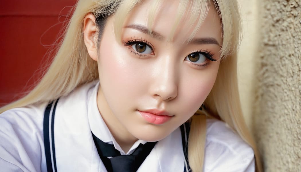 Tags: 21872187, SDXL
{"3": {"inputs": {"seed": 152646539862936, "steps": 64, "cfg": 7.97, "sampler_name": "dpmpp_2m", "scheduler": "karras", "denoise": 1.0, "model": ["27", 0], "positive": ["6", 0], "negative": ["7", 0], "latent_image": ["5", 0]}, "class_type": "KSampler"}, "4": {"inputs": {"ckpt_name": "juggernautxl.safetensors"}, "class_type": "CheckpointLoaderSimple"}, "5": {"inputs": {"width": 1344, "height": 768, "batch_size": 1}, "class_type": "EmptyLatentImage"}, "6": {"inputs": {"text": "26 year old girl, (double eyelids:1.10), (temptress:0.97), (cute:1.11), (seductive pose:0.98), (pale skin:1.12), (slim:0.95), (idol:1.10), (blush:1.14), (detailed face:1.13), (seductive facial expression:0.99), (beautiful eyes:1.10), (sexy lips:1.01), (eyelashes:1.09), (in a seductive pose:1.03), (large perky breasts:1.03), (cleavage:1.11), (thigh gap:1.09), (school uniform:1.10), choker, busy street, (candid cinema:1.09), (RAW:1.03), (portra:1.09), (skin fuzz:1.06), (natural looking skin:1.08), (film:1.09), (textured skin:1.01), (soft lighting:1.07)", "clip": ["27", 1]}, "class_type": "CLIPTextEncode"}, "7": {"inputs": {"text": "(open mouth:1.13), (distorted:1.09), (worst quality:1.06), (low resolution:1.11), (watermark:1.10), (twisted:1.08), (bad hands:1.10)", "clip": ["27", 1]}, "class_type": "CLIPTextEncode"}, "8": {"inputs": {"samples": ["3", 0], "vae": ["4", 2]}, "class_type": "VAEDecode"}, "25": {"inputs": {"lora_name": "nudify_xl.safetensors", "strength_model": 0.28, "strength_clip": 0.1, "model": ["4", 0], "clip": ["4", 1]}, "class_type": "LoraLoader"}, "26": {"inputs": {"lora_name": "shirtlift_SDXL_v2.safetensors", "strength_model": 0.07, "strength_clip": 0.04, "model": ["25", 0], "clip": ["25", 1]}, "class_type": "LoraLoader"}, "27": {"inputs": {"lora_name": "PerfectEyesXL.safetensors", "strength_model": 0.0, "strength_clip": 0.02, "model": ["26", 0], "clip": ["26", 1]}, "class_type": "LoraLoader"}, "30": {"inputs": {"model_name": "4x_NMKD-Superscale-SP_178000_G.pth"}, "class_type": "UpscaleModelLoader"}, "31": {"inputs": {"upscale_model": ["30", 0], "image": ["8", 0]}, "class_type": "ImageUpscaleWithModel"}, "32": {"inputs": {"upscale_method": "lanczos", "scale_by": 0.5, "image": ["31", 0]}, "class_type": "ImageScaleBy"}, "33": {"inputs": {"pixels": ["32", 0], "vae": ["4", 2]}, "class_type": "VAEEncode"}, "34": {"inputs": {"seed": 152646539862936, "steps": 64, "cfg": 7.97, "sampler_name": "dpmpp_2m", "scheduler": "karras", "denoise": 0.3, "model": ["27", 0], "positive": ["6", 0], "negative": ["7", 0], "latent_image": ["33", 0]}, "class_type": "KSampler"}, "36": {"inputs": {"samples": ["34", 0], "vae": ["4", 2]}, "class_type": "VAEDecode"}, "39": {"inputs": {"filename_prefix": "comfyapi-1713569152051", "images": ["36", 0]}, "class_type": "SaveImage"}}