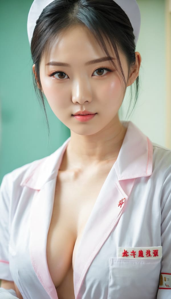 Tags: 21872187, SDXL
{"3": {"inputs": {"seed": 449904032277050, "steps": 64, "cfg": 7.2, "sampler_name": "dpmpp_2m", "scheduler": "karras", "denoise": 1.0, "model": ["27", 0], "positive": ["6", 0], "negative": ["7", 0], "latent_image": ["5", 0]}, "class_type": "KSampler"}, "4": {"inputs": {"ckpt_name": "juggernautxl.safetensors"}, "class_type": "CheckpointLoaderSimple"}, "5": {"inputs": {"width": 768, "height": 1344, "batch_size": 1}, "class_type": "EmptyLatentImage"}, "6": {"inputs": {"text": "22 year old girl, (taiwanese:1.07), (chinese:1.08), (russian:0.95), (idol:1.03), (blush:1.03), (temptress:1.13), (seductive facial expression:1.02), (detailed face:1.10), (double eyelids:1.12), (slim:0.97), (beautiful eyes:1.12), (sexy lips:1.13), (pale skin:0.98), (cute:0.96), (on all fours:1.05), (spreading ass cheeks:1.08), (from behind:1.08), (backboob:0.97), (nurse in uniform:1.09) working in a hospital ward, (skin fuzz:1.07), (portra:1.04), (natural looking skin:1.06), (soft lighting:1.08), (RAW:1.03), (candid cinema:1.00), (textured skin:1.00), (film:1.04), (detailed skin:1.04)", "clip": ["27", 1]}, "class_type": "CLIPTextEncode"}, "7": {"inputs": {"text": "(twisted:1.08), (open mouth:1.10), (watermark:1.07), (distorted:1.06), (worst quality:1.10), (low resolution:1.09), (bad hands:1.12)", "clip": ["27", 1]}, "class_type": "CLIPTextEncode"}, "8": {"inputs": {"samples": ["3", 0], "vae": ["4", 2]}, "class_type": "VAEDecode"}, "25": {"inputs": {"lora_name": "nudify_xl.safetensors", "strength_model": 0.19, "strength_clip": 0.38, "model": ["4", 0], "clip": ["4", 1]}, "class_type": "LoraLoader"}, "26": {"inputs": {"lora_name": "shirtlift_SDXL_v2.safetensors", "strength_model": 0.08, "strength_clip": 0.09, "model": ["25", 0], "clip": ["25", 1]}, "class_type": "LoraLoader"}, "27": {"inputs": {"lora_name": "PerfectEyesXL.safetensors", "strength_model": 0.0, "strength_clip": 0.14, "model": ["26", 0], "clip": ["26", 1]}, "class_type": "LoraLoader"}, "30": {"inputs": {"model_name": "4x_NMKD-Superscale-SP_178000_G.pth"}, "class_type": "UpscaleModelLoader"}, "31": {"inputs": {"upscale_model": ["30", 0], "image": ["8", 0]}, "class_type": "ImageUpscaleWithModel"}, "32": {"inputs": {"upscale_method": "lanczos", "scale_by": 0.5, "image": ["31", 0]}, "class_type": "ImageScaleBy"}, "33": {"inputs": {"pixels": ["32", 0], "vae": ["4", 2]}, "class_type": "VAEEncode"}, "34": {"inputs": {"seed": 449904032277050, "steps": 64, "cfg": 7.2, "sampler_name": "dpmpp_2m", "scheduler": "karras", "denoise": 0.3, "model": ["27", 0], "positive": ["6", 0], "negative": ["7", 0], "latent_image": ["33", 0]}, "class_type": "KSampler"}, "36": {"inputs": {"samples": ["34", 0], "vae": ["4", 2]}, "class_type": "VAEDecode"}, "39": {"inputs": {"filename_prefix": "comfyapi-1714302006058", "images": ["36", 0]}, "class_type": "SaveImage"}}