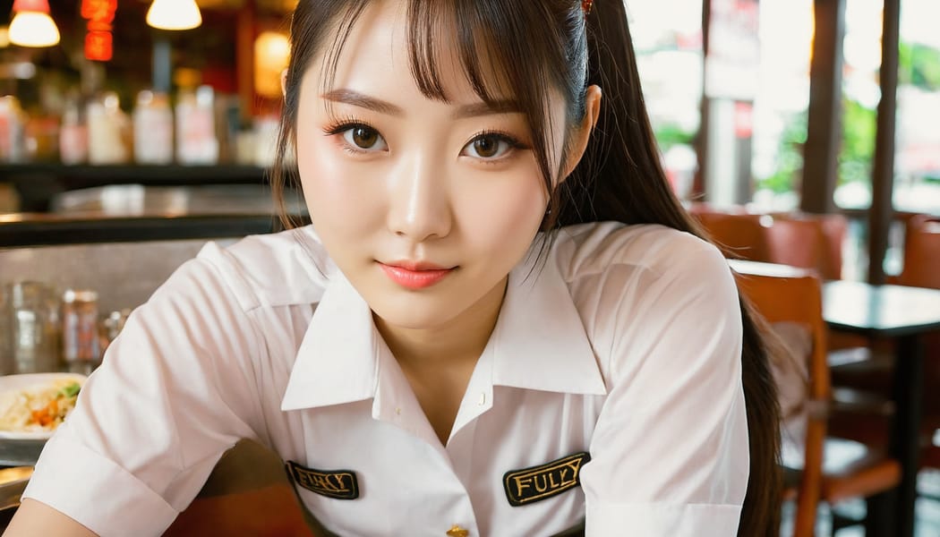 Tags: 21872187, SDXL
{"3": {"inputs": {"seed": 943813301397678, "steps": 32, "cfg": 6.43, "sampler_name": "dpmpp_2m", "scheduler": "karras", "denoise": 1.0, "model": ["27", 0], "positive": ["6", 0], "negative": ["7", 0], "latent_image": ["5", 0]}, "class_type": "KSampler"}, "4": {"inputs": {"ckpt_name": "juggernautxl.safetensors"}, "class_type": "CheckpointLoaderSimple"}, "5": {"inputs": {"width": 1344, "height": 768, "batch_size": 1}, "class_type": "EmptyLatentImage"}, "6": {"inputs": {"text": "24 year old girl, (taiwanese:1.04), (detailed face:1.11), (temptress:1.13), (beautiful eyes:1.11), (seductive facial expression:1.02), (blush:0.99), (idol:0.98), (eyelashes:1.00), (cute:1.11), (slim:1.02), (seductive pose:1.09), (sexy lips:1.07), (pale skin:0.99), (perky ass:1.13), (exposed ass:1.09), (looking back:1.09), (sexy ass:1.14), (thigh gap:1.13), (a waitress in uniform:1.10) working at a restaurant, (portra:1.03), (RAW:1.02), (film:1.00), (skin fuzz:1.09), (natural looking skin:1.03), (detailed skin:1.09), (candid cinema:1.02), (soft lighting:1.09), (textured skin:1.09)", "clip": ["27", 1]}, "class_type": "CLIPTextEncode"}, "7": {"inputs": {"text": "(distorted:1.12), (watermark:1.07), (worst quality:1.08), (low resolution:1.07), (twisted:1.11), (open mouth:1.06), (bad hands:1.07)", "clip": ["27", 1]}, "class_type": "CLIPTextEncode"}, "8": {"inputs": {"samples": ["3", 0], "vae": ["4", 2]}, "class_type": "VAEDecode"}, "25": {"inputs": {"lora_name": "nudify_xl.safetensors", "strength_model": 0.37, "strength_clip": 0.18, "model": ["4", 0], "clip": ["4", 1]}, "class_type": "LoraLoader"}, "26": {"inputs": {"lora_name": "shirtlift_SDXL_v2.safetensors", "strength_model": 0.13, "strength_clip": 0.08, "model": ["25", 0], "clip": ["25", 1]}, "class_type": "LoraLoader"}, "27": {"inputs": {"lora_name": "PerfectEyesXL.safetensors", "strength_model": 0.02, "strength_clip": 0.08, "model": ["26", 0], "clip": ["26", 1]}, "class_type": "LoraLoader"}, "30": {"inputs": {"model_name": "4x_NMKD-Superscale-SP_178000_G.pth"}, "class_type": "UpscaleModelLoader"}, "31": {"inputs": {"upscale_model": ["30", 0], "image": ["8", 0]}, "class_type": "ImageUpscaleWithModel"}, "32": {"inputs": {"upscale_method": "lanczos", "scale_by": 0.5, "image": ["31", 0]}, "class_type": "ImageScaleBy"}, "33": {"inputs": {"pixels": ["32", 0], "vae": ["4", 2]}, "class_type": "VAEEncode"}, "34": {"inputs": {"seed": 943813301397678, "steps": 32, "cfg": 6.43, "sampler_name": "dpmpp_2m", "scheduler": "karras", "denoise": 0.3, "model": ["27", 0], "positive": ["6", 0], "negative": ["7", 0], "latent_image": ["33", 0]}, "class_type": "KSampler"}, "36": {"inputs": {"samples": ["34", 0], "vae": ["4", 2]}, "class_type": "VAEDecode"}, "39": {"inputs": {"filename_prefix": "comfyapi-1724044419652", "images": ["36", 0]}, "class_type": "SaveImage"}}