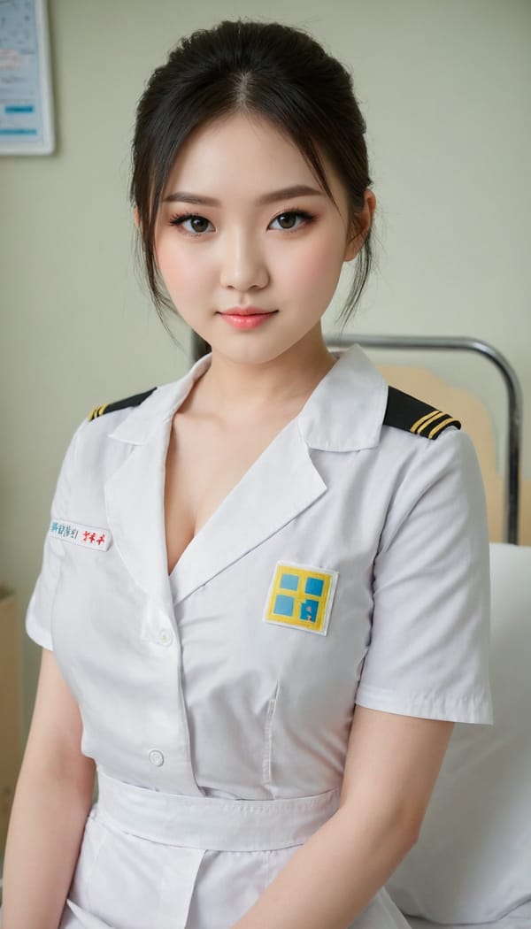 Tags: 21872187, SDXL
{"3": {"inputs": {"seed": 234094724074486, "steps": 64, "cfg": 5.23, "sampler_name": "dpmpp_2m", "scheduler": "karras", "denoise": 1.0, "model": ["27", 0], "positive": ["6", 0], "negative": ["7", 0], "latent_image": ["5", 0]}, "class_type": "KSampler"}, "4": {"inputs": {"ckpt_name": "juggernautXL_v8Rundiffusion.safetensors"}, "class_type": "CheckpointLoaderSimple"}, "5": {"inputs": {"width": 768, "height": 1344, "batch_size": 1}, "class_type": "EmptyLatentImage"}, "6": {"inputs": {"text": "18 year old girl, (ukrainian:1.10), (japanese:0.96), (chinese:1.03), (cute:0.98), (sexy lips:1.14), (seductive pose:1.08), (seductive facial expression:1.08), (detailed face:0.95), (eyelashes:1.12), (pale skin:1.10), (idol:1.01), (temptress:1.01), (blush:1.12), (beautiful eyes:1.12), (in a seductive pose:1.05), (large perky breasts:1.13), (cleavage:0.95), (thigh gap:1.09), (nurse in uniform:1.06) working in a hospital ward, (skin fuzz:1.00), (soft lighting:1.02), (candid cinema:1.08), (film:1.03), (detailed skin:1.08), (portra:1.03), (natural looking skin:1.01), (RAW:1.04), (textured skin:1.01)", "clip": ["27", 1]}, "class_type": "CLIPTextEncode"}, "7": {"inputs": {"text": "(watermark:1.11), (worst quality:1.11), (low resolution:1.10), (bad hands:1.09), (open mouth:1.09), (distorted:1.11), (twisted:1.09)", "clip": ["27", 1]}, "class_type": "CLIPTextEncode"}, "8": {"inputs": {"samples": ["3", 0], "vae": ["4", 2]}, "class_type": "VAEDecode"}, "25": {"inputs": {"lora_name": "nudify_xl.safetensors", "strength_model": 0.02, "strength_clip": 0.1, "model": ["4", 0], "clip": ["4", 1]}, "class_type": "LoraLoader"}, "26": {"inputs": {"lora_name": "shirtlift_SDXL_v2.safetensors", "strength_model": 0.13, "strength_clip": 0.06, "model": ["25", 0], "clip": ["25", 1]}, "class_type": "LoraLoader"}, "27": {"inputs": {"lora_name": "PerfectEyesXL.safetensors", "strength_model": 0.19, "strength_clip": 0.15, "model": ["26", 0], "clip": ["26", 1]}, "class_type": "LoraLoader"}, "30": {"inputs": {"model_name": "4x_NMKD-Superscale-SP_178000_G.pth"}, "class_type": "UpscaleModelLoader"}, "31": {"inputs": {"upscale_model": ["30", 0], "image": ["8", 0]}, "class_type": "ImageUpscaleWithModel"}, "32": {"inputs": {"upscale_method": "lanczos", "scale_by": 0.5, "image": ["31", 0]}, "class_type": "ImageScaleBy"}, "33": {"inputs": {"pixels": ["32", 0], "vae": ["4", 2]}, "class_type": "VAEEncode"}, "34": {"inputs": {"seed": 234094724074486, "steps": 64, "cfg": 5.23, "sampler_name": "dpmpp_2m", "scheduler": "karras", "denoise": 0.3, "model": ["27", 0], "positive": ["6", 0], "negative": ["7", 0], "latent_image": ["33", 0]}, "class_type": "KSampler"}, "36": {"inputs": {"samples": ["34", 0], "vae": ["4", 2]}, "class_type": "VAEDecode"}, "39": {"inputs": {"filename_prefix": "comfyapi-1707406163035", "images": ["36", 0]}, "class_type": "SaveImage"}}