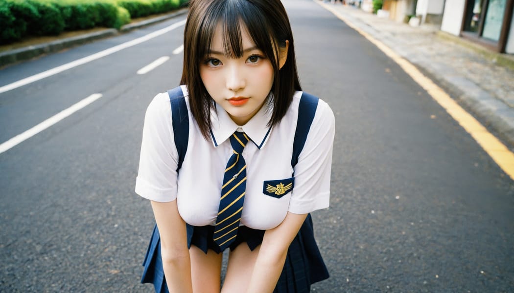 Tags: 21872187, SDXL
{"3": {"inputs": {"seed": 549967403034576, "steps": 64, "cfg": 7.84, "sampler_name": "dpmpp_2m", "scheduler": "karras", "denoise": 1.0, "model": ["27", 0], "positive": ["6", 0], "negative": ["7", 0], "latent_image": ["5", 0]}, "class_type": "KSampler"}, "4": {"inputs": {"ckpt_name": "helloworldxl.safetensors"}, "class_type": "CheckpointLoaderSimple"}, "5": {"inputs": {"width": 1344, "height": 768, "batch_size": 1}, "class_type": "EmptyLatentImage"}, "6": {"inputs": {"text": "26 year old girl, (japanese:1.09), (detailed face:1.14), (eyelashes:1.09), (cute:1.06), (temptress:1.10), (beautiful eyes:1.10), (idol:1.02), (pale skin:1.06), (seductive pose:0.98), (seductive facial expression:0.98), (slim:1.07), (double eyelids:1.06), (sexy lips:0.98), (in a seductive pose:1.13), (large perky breasts:1.00), (cleavage:1.11), (thigh gap:1.02), (school uniform:1.12), choker, busy street, (portra:1.04), (soft lighting:1.08), (candid cinema:1.05), (detailed skin:1.01), (natural looking skin:1.03), (RAW:1.01), (textured skin:1.00), (film:1.05), (skin fuzz:1.08)", "clip": ["27", 1]}, "class_type": "CLIPTextEncode"}, "7": {"inputs": {"text": "(distorted:1.12), (watermark:1.13), (twisted:1.06), (open mouth:1.08), (low resolution:1.13), (worst quality:1.09), (bad hands:1.11)", "clip": ["27", 1]}, "class_type": "CLIPTextEncode"}, "8": {"inputs": {"samples": ["3", 0], "vae": ["4", 2]}, "class_type": "VAEDecode"}, "25": {"inputs": {"lora_name": "nudify_xl.safetensors", "strength_model": 0.06, "strength_clip": 0.14, "model": ["4", 0], "clip": ["4", 1]}, "class_type": "LoraLoader"}, "26": {"inputs": {"lora_name": "shirtlift_SDXL_v2.safetensors", "strength_model": 0.16, "strength_clip": 0.16, "model": ["25", 0], "clip": ["25", 1]}, "class_type": "LoraLoader"}, "27": {"inputs": {"lora_name": "PerfectEyesXL.safetensors", "strength_model": 0.01, "strength_clip": 0.03, "model": ["26", 0], "clip": ["26", 1]}, "class_type": "LoraLoader"}, "30": {"inputs": {"model_name": "4x_NMKD-Superscale-SP_178000_G.pth"}, "class_type": "UpscaleModelLoader"}, "31": {"inputs": {"upscale_model": ["30", 0], "image": ["8", 0]}, "class_type": "ImageUpscaleWithModel"}, "32": {"inputs": {"upscale_method": "lanczos", "scale_by": 0.5, "image": ["31", 0]}, "class_type": "ImageScaleBy"}, "33": {"inputs": {"pixels": ["32", 0], "vae": ["4", 2]}, "class_type": "VAEEncode"}, "34": {"inputs": {"seed": 549967403034576, "steps": 64, "cfg": 7.84, "sampler_name": "dpmpp_2m", "scheduler": "karras", "denoise": 0.3, "model": ["27", 0], "positive": ["6", 0], "negative": ["7", 0], "latent_image": ["33", 0]}, "class_type": "KSampler"}, "36": {"inputs": {"samples": ["34", 0], "vae": ["4", 2]}, "class_type": "VAEDecode"}, "39": {"inputs": {"filename_prefix": "comfyapi-1716180508105", "images": ["36", 0]}, "class_type": "SaveImage"}}