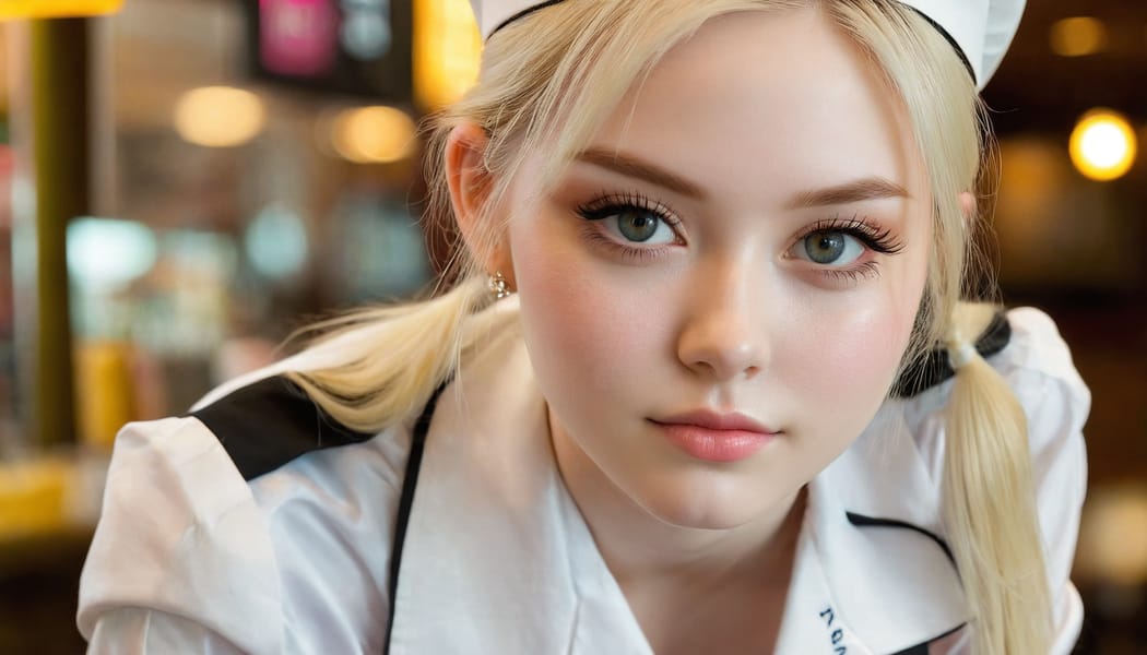 Tags: 21872187, SDXL
{"3": {"inputs": {"seed": 166723464271590, "steps": 64, "cfg": 6.17, "sampler_name": "dpmpp_2m", "scheduler": "karras", "denoise": 1.0, "model": ["27", 0], "positive": ["6", 0], "negative": ["7", 0], "latent_image": ["5", 0]}, "class_type": "KSampler"}, "4": {"inputs": {"ckpt_name": "juggernautxl.safetensors"}, "class_type": "CheckpointLoaderSimple"}, "5": {"inputs": {"width": 1344, "height": 768, "batch_size": 1}, "class_type": "EmptyLatentImage"}, "6": {"inputs": {"text": "21 year old girl, (pale skin:1.09), (blush:0.96), (seductive pose:1.00), (detailed face:1.12), (cute:1.05), (double eyelids:1.05), (eyelashes:1.13), (slim:0.96), (temptress:0.95), (idol:1.02), (seductive facial expression:1.02), (beautiful eyes:1.10), (sexy lips:1.10), (perky ass:1.12), (exposed ass:1.01), (looking back:0.97), (sexy ass:1.04), (thigh gap:1.13), (a waitress in uniform:1.14) working at a restaurant, (soft lighting:1.05), (film:1.06), (natural looking skin:1.04), (detailed skin:1.03), (portra:1.03), (skin fuzz:1.06), (RAW:1.03), (textured skin:1.01), (candid cinema:1.08)", "clip": ["27", 1]}, "class_type": "CLIPTextEncode"}, "7": {"inputs": {"text": "(distorted:1.13), (twisted:1.14), (open mouth:1.13), (bad hands:1.10), (worst quality:1.13), (low resolution:1.09), (watermark:1.13)", "clip": ["27", 1]}, "class_type": "CLIPTextEncode"}, "8": {"inputs": {"samples": ["3", 0], "vae": ["4", 2]}, "class_type": "VAEDecode"}, "25": {"inputs": {"lora_name": "nudify_xl.safetensors", "strength_model": 0.27, "strength_clip": 0.38, "model": ["4", 0], "clip": ["4", 1]}, "class_type": "LoraLoader"}, "26": {"inputs": {"lora_name": "shirtlift_SDXL_v2.safetensors", "strength_model": 0.01, "strength_clip": 0.12, "model": ["25", 0], "clip": ["25", 1]}, "class_type": "LoraLoader"}, "27": {"inputs": {"lora_name": "PerfectEyesXL.safetensors", "strength_model": 0.11, "strength_clip": 0.05, "model": ["26", 0], "clip": ["26", 1]}, "class_type": "LoraLoader"}, "30": {"inputs": {"model_name": "4x_NMKD-Superscale-SP_178000_G.pth"}, "class_type": "UpscaleModelLoader"}, "31": {"inputs": {"upscale_model": ["30", 0], "image": ["8", 0]}, "class_type": "ImageUpscaleWithModel"}, "32": {"inputs": {"upscale_method": "lanczos", "scale_by": 0.5, "image": ["31", 0]}, "class_type": "ImageScaleBy"}, "33": {"inputs": {"pixels": ["32", 0], "vae": ["4", 2]}, "class_type": "VAEEncode"}, "34": {"inputs": {"seed": 166723464271590, "steps": 64, "cfg": 6.17, "sampler_name": "dpmpp_2m", "scheduler": "karras", "denoise": 0.3, "model": ["27", 0], "positive": ["6", 0], "negative": ["7", 0], "latent_image": ["33", 0]}, "class_type": "KSampler"}, "36": {"inputs": {"samples": ["34", 0], "vae": ["4", 2]}, "class_type": "VAEDecode"}, "39": {"inputs": {"filename_prefix": "comfyapi-1732493867076", "images": ["36", 0]}, "class_type": "SaveImage"}}