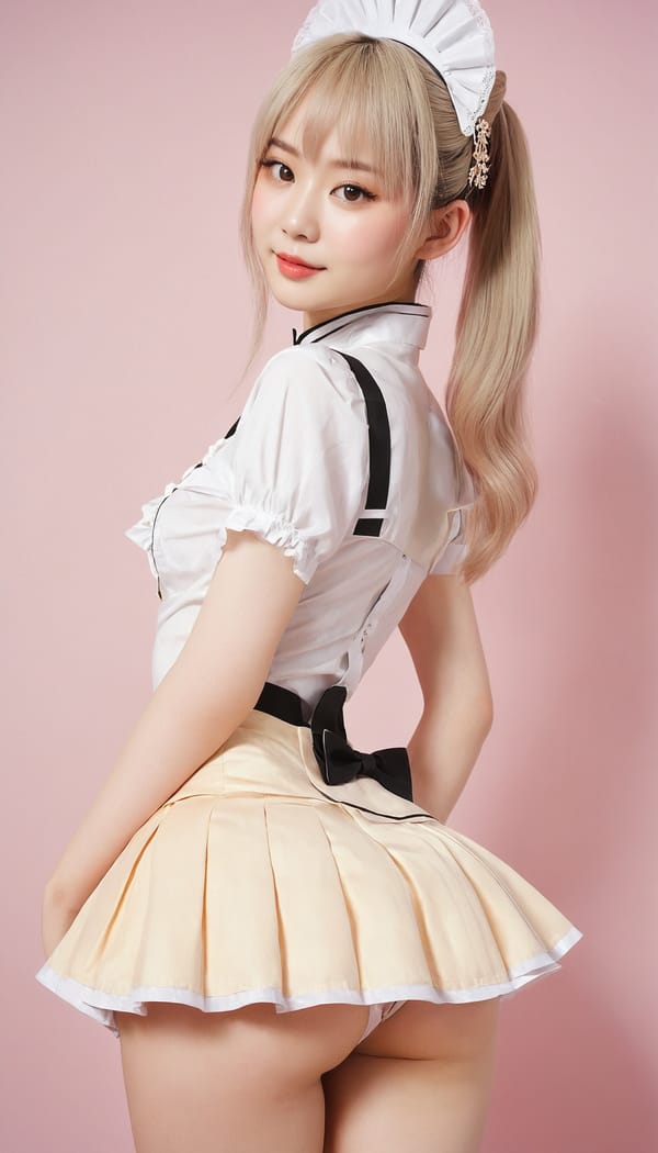 Tags: 21872187, SDXL
{"3": {"inputs": {"seed": 291028788163361, "steps": 32, "cfg": 5.33, "sampler_name": "dpmpp_2m", "scheduler": "karras", "denoise": 1.0, "model": ["27", 0], "positive": ["6", 0], "negative": ["7", 0], "latent_image": ["5", 0]}, "class_type": "KSampler"}, "4": {"inputs": {"ckpt_name": "juggernautxl.safetensors"}, "class_type": "CheckpointLoaderSimple"}, "5": {"inputs": {"width": 768, "height": 1344, "batch_size": 1}, "class_type": "EmptyLatentImage"}, "6": {"inputs": {"text": "20 year old girl, (chinese:0.96), (russian:1.12), (seductive facial expression:1.08), (cute:1.06), (pale skin:1.10), (beautiful eyes:1.04), (sexy lips:1.10), (eyelashes:1.02), (blush:1.08), (idol:1.09), (slim:0.97), (double eyelids:1.07), (detailed face:0.98), (perky ass:1.11), (exposed ass:1.11), (looking back:0.96), (sexy ass:1.13), (thigh gap:0.98), in a (skimpy maid costume:1.11) working at a maid cafe, choker, bowtie, headband, pleated skirt, (film:1.01), (portra:1.06), (skin fuzz:1.00), (soft lighting:1.08), (candid cinema:1.05), (RAW:1.02), (detailed skin:1.07), (textured skin:1.09), (natural looking skin:1.02)", "clip": ["27", 1]}, "class_type": "CLIPTextEncode"}, "7": {"inputs": {"text": "(twisted:1.10), (bad hands:1.10), (distorted:1.07), (worst quality:1.07), (open mouth:1.07), (watermark:1.05), (low resolution:1.06)", "clip": ["27", 1]}, "class_type": "CLIPTextEncode"}, "8": {"inputs": {"samples": ["3", 0], "vae": ["4", 2]}, "class_type": "VAEDecode"}, "25": {"inputs": {"lora_name": "nudify_xl.safetensors", "strength_model": 0.28, "strength_clip": 0.27, "model": ["4", 0], "clip": ["4", 1]}, "class_type": "LoraLoader"}, "26": {"inputs": {"lora_name": "shirtlift_SDXL_v2.safetensors", "strength_model": 0.12, "strength_clip": 0.19, "model": ["25", 0], "clip": ["25", 1]}, "class_type": "LoraLoader"}, "27": {"inputs": {"lora_name": "PerfectEyesXL.safetensors", "strength_model": 0.19, "strength_clip": 0.19, "model": ["26", 0], "clip": ["26", 1]}, "class_type": "LoraLoader"}, "30": {"inputs": {"model_name": "4x_NMKD-Superscale-SP_178000_G.pth"}, "class_type": "UpscaleModelLoader"}, "31": {"inputs": {"upscale_model": ["30", 0], "image": ["8", 0]}, "class_type": "ImageUpscaleWithModel"}, "32": {"inputs": {"upscale_method": "lanczos", "scale_by": 0.5, "image": ["31", 0]}, "class_type": "ImageScaleBy"}, "33": {"inputs": {"pixels": ["32", 0], "vae": ["4", 2]}, "class_type": "VAEEncode"}, "34": {"inputs": {"seed": 291028788163361, "steps": 32, "cfg": 5.33, "sampler_name": "dpmpp_2m", "scheduler": "karras", "denoise": 0.3, "model": ["27", 0], "positive": ["6", 0], "negative": ["7", 0], "latent_image": ["33", 0]}, "class_type": "KSampler"}, "36": {"inputs": {"samples": ["34", 0], "vae": ["4", 2]}, "class_type": "VAEDecode"}, "39": {"inputs": {"filename_prefix": "comfyapi-1731715468397", "images": ["36", 0]}, "class_type": "SaveImage"}}