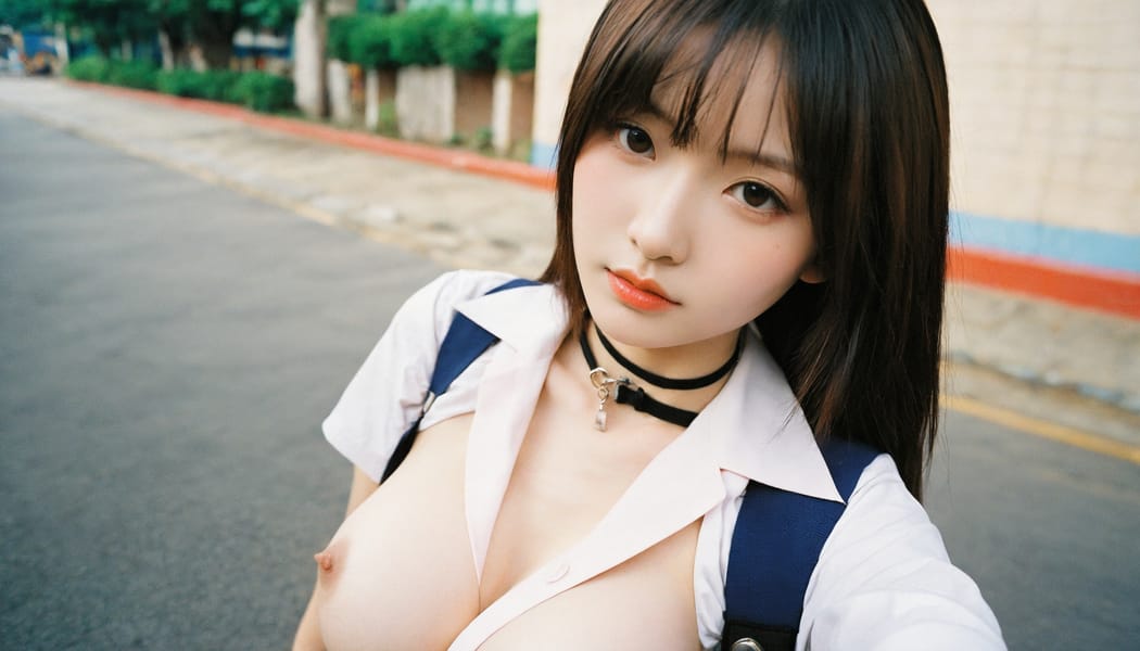 Tags: 21872187, SDXL
{"3": {"inputs": {"seed": 593876855613593, "steps": 32, "cfg": 6.09, "sampler_name": "dpmpp_2m", "scheduler": "karras", "denoise": 1.0, "model": ["27", 0], "positive": ["6", 0], "negative": ["7", 0], "latent_image": ["5", 0]}, "class_type": "KSampler"}, "4": {"inputs": {"ckpt_name": "helloworldxl.safetensors"}, "class_type": "CheckpointLoaderSimple"}, "5": {"inputs": {"width": 1344, "height": 768, "batch_size": 1}, "class_type": "EmptyLatentImage"}, "6": {"inputs": {"text": "23 year old girl, (taiwanese:1.04), (eyelashes:1.05), (sexy lips:0.98), (blush:1.14), (pale skin:1.06), (double eyelids:1.01), (beautiful eyes:0.98), (seductive pose:1.03), (seductive facial expression:0.98), (detailed face:1.07), (idol:1.01), (temptress:0.97), (slim:1.02), (in a seductive pose:0.98), (large perky breasts:1.11), (cleavage:1.02), (thigh gap:0.96), (school uniform:1.11), choker, busy street, (film:1.04), (detailed skin:1.03), (portra:1.09), (natural looking skin:1.03), (textured skin:1.06), (candid cinema:1.08), (soft lighting:1.01), (RAW:1.01), (skin fuzz:1.01)", "clip": ["27", 1]}, "class_type": "CLIPTextEncode"}, "7": {"inputs": {"text": "(low resolution:1.09), (worst quality:1.11), (open mouth:1.10), (distorted:1.07), (twisted:1.07), (bad hands:1.06), (watermark:1.05)", "clip": ["27", 1]}, "class_type": "CLIPTextEncode"}, "8": {"inputs": {"samples": ["3", 0], "vae": ["4", 2]}, "class_type": "VAEDecode"}, "25": {"inputs": {"lora_name": "nudify_xl.safetensors", "strength_model": 0.15, "strength_clip": 0.09, "model": ["4", 0], "clip": ["4", 1]}, "class_type": "LoraLoader"}, "26": {"inputs": {"lora_name": "shirtlift_SDXL_v2.safetensors", "strength_model": 0.15, "strength_clip": 0.04, "model": ["25", 0], "clip": ["25", 1]}, "class_type": "LoraLoader"}, "27": {"inputs": {"lora_name": "PerfectEyesXL.safetensors", "strength_model": 0.01, "strength_clip": 0.14, "model": ["26", 0], "clip": ["26", 1]}, "class_type": "LoraLoader"}, "30": {"inputs": {"model_name": "4x_NMKD-Superscale-SP_178000_G.pth"}, "class_type": "UpscaleModelLoader"}, "31": {"inputs": {"upscale_model": ["30", 0], "image": ["8", 0]}, "class_type": "ImageUpscaleWithModel"}, "32": {"inputs": {"upscale_method": "lanczos", "scale_by": 0.5, "image": ["31", 0]}, "class_type": "ImageScaleBy"}, "33": {"inputs": {"pixels": ["32", 0], "vae": ["4", 2]}, "class_type": "VAEEncode"}, "34": {"inputs": {"seed": 593876855613593, "steps": 32, "cfg": 6.09, "sampler_name": "dpmpp_2m", "scheduler": "karras", "denoise": 0.3, "model": ["27", 0], "positive": ["6", 0], "negative": ["7", 0], "latent_image": ["33", 0]}, "class_type": "KSampler"}, "36": {"inputs": {"samples": ["34", 0], "vae": ["4", 2]}, "class_type": "VAEDecode"}, "39": {"inputs": {"filename_prefix": "comfyapi-1726923381475", "images": ["36", 0]}, "class_type": "SaveImage"}}