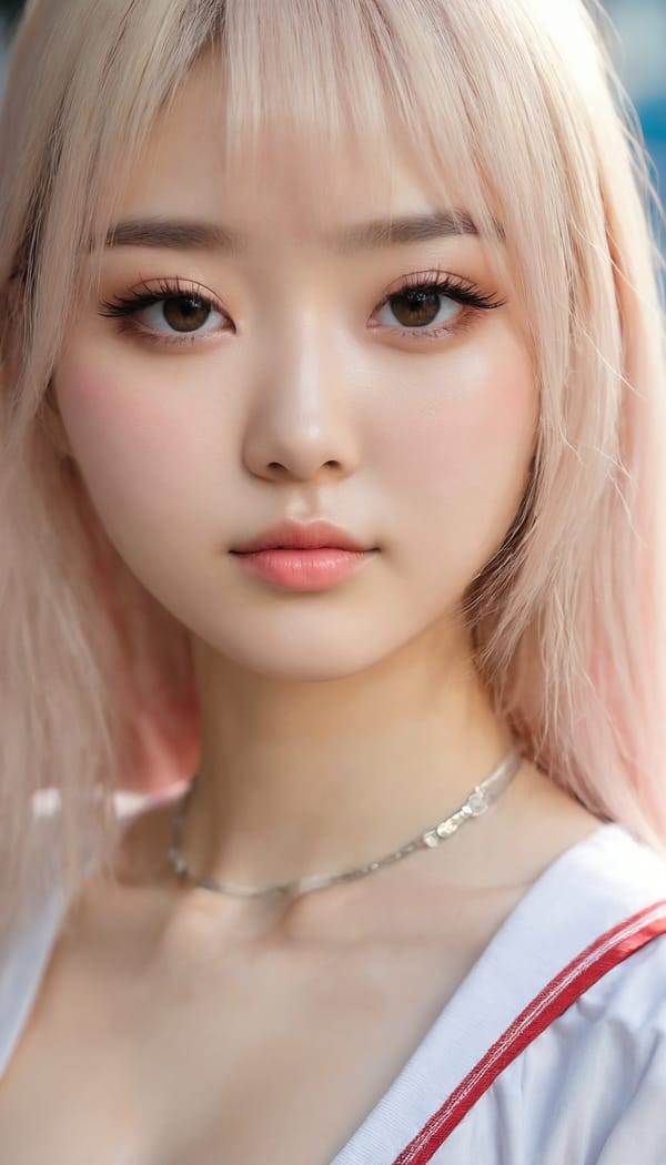 Tags: 21872187, SDXL
{"3": {"inputs": {"seed": 401885506341021, "steps": 32, "cfg": 5.16, "sampler_name": "dpmpp_2m", "scheduler": "karras", "denoise": 1.0, "model": ["27", 0], "positive": ["6", 0], "negative": ["7", 0], "latent_image": ["5", 0]}, "class_type": "KSampler"}, "4": {"inputs": {"ckpt_name": "juggernautxl.safetensors"}, "class_type": "CheckpointLoaderSimple"}, "5": {"inputs": {"width": 768, "height": 1344, "batch_size": 1}, "class_type": "EmptyLatentImage"}, "6": {"inputs": {"text": "24 year old girl, (taiwanese:0.99), (russian:1.03), (ukrainian:1.04), (idol:0.98), (detailed face:0.95), (blush:1.07), (seductive pose:1.09), (cute:0.96), (beautiful eyes:0.97), (slim:0.99), (seductive facial expression:0.95), (eyelashes:1.13), (sexy lips:1.08), (temptress:1.08), (double eyelids:1.00), (pale skin:1.08), (in a seductive pose:1.06), (large perky breasts:1.07), (cleavage:1.10), (thigh gap:1.01), (school uniform:1.00), choker, busy street, (film:1.06), (textured skin:1.08), (skin fuzz:1.02), (soft lighting:1.06), (candid cinema:1.06), (portra:1.04), (detailed skin:1.09), (natural looking skin:1.06), (RAW:1.08)", "clip": ["27", 1]}, "class_type": "CLIPTextEncode"}, "7": {"inputs": {"text": "(bad hands:1.09), (open mouth:1.06), (low resolution:1.09), (worst quality:1.07), (twisted:1.14), (watermark:1.06)", "clip": ["27", 1]}, "class_type": "CLIPTextEncode"}, "8": {"inputs": {"samples": ["3", 0], "vae": ["4", 2]}, "class_type": "VAEDecode"}, "25": {"inputs": {"lora_name": "nudify_xl.safetensors", "strength_model": 0.27, "strength_clip": 0.32, "model": ["4", 0], "clip": ["4", 1]}, "class_type": "LoraLoader"}, "26": {"inputs": {"lora_name": "shirtlift_SDXL_v2.safetensors", "strength_model": 0.0, "strength_clip": 0.09, "model": ["25", 0], "clip": ["25", 1]}, "class_type": "LoraLoader"}, "27": {"inputs": {"lora_name": "PerfectEyesXL.safetensors", "strength_model": 0.04, "strength_clip": 0.08, "model": ["26", 0], "clip": ["26", 1]}, "class_type": "LoraLoader"}, "30": {"inputs": {"model_name": "4x_NMKD-Superscale-SP_178000_G.pth"}, "class_type": "UpscaleModelLoader"}, "31": {"inputs": {"upscale_model": ["30", 0], "image": ["8", 0]}, "class_type": "ImageUpscaleWithModel"}, "32": {"inputs": {"upscale_method": "lanczos", "scale_by": 0.5, "image": ["31", 0]}, "class_type": "ImageScaleBy"}, "33": {"inputs": {"pixels": ["32", 0], "vae": ["4", 2]}, "class_type": "VAEEncode"}, "34": {"inputs": {"seed": 401885506341021, "steps": 32, "cfg": 5.16, "sampler_name": "dpmpp_2m", "scheduler": "karras", "denoise": 0.3, "model": ["27", 0], "positive": ["6", 0], "negative": ["7", 0], "latent_image": ["33", 0]}, "class_type": "KSampler"}, "36": {"inputs": {"samples": ["34", 0], "vae": ["4", 2]}, "class_type": "VAEDecode"}, "39": {"inputs": {"filename_prefix": "comfyapi-1714432809360", "images": ["36", 0]}, "class_type": "SaveImage"}}