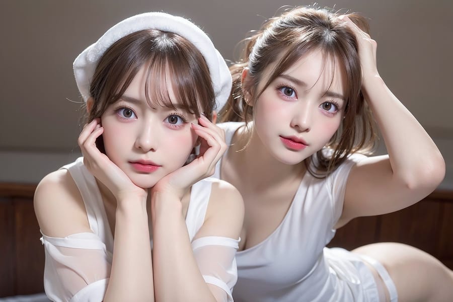 Tags: 21872187
<lora:mix4:0.36>, <lora:JapaneseDollLikeness_v15:0.75>, (russian:0.99), (nurse outfit:1.02), hospital ward, (seductive pose:1.11), extremely detailed eyes, extremely detailed face, (photorealistic:1.15), sexy lips, double eyelids, eyelashes, pale skin, perky breasts, full body portrait, 4K, (thigh gap:1.14), blush, delicate and beautiful girl, 1girl, solo, (dramatic:1.06)
Negative prompt: sketches, anime, ugly, disfigured, (worst quality:1.98)
Steps: 32, Sampler: DPM++ 2M Karras, CFG scale: 5.43, Seed: 490213174, Size: 768x512, Model hash: fc2511737a, Model: chilloutmix_NiPrunedFp32Fix, Seed resize from: -1x-1, Denoising strength: 0.45, Version: v1.2.1, Hires upscale: 2.0, Hires steps: 16, Hires upscaler: ESRGAN_4x
