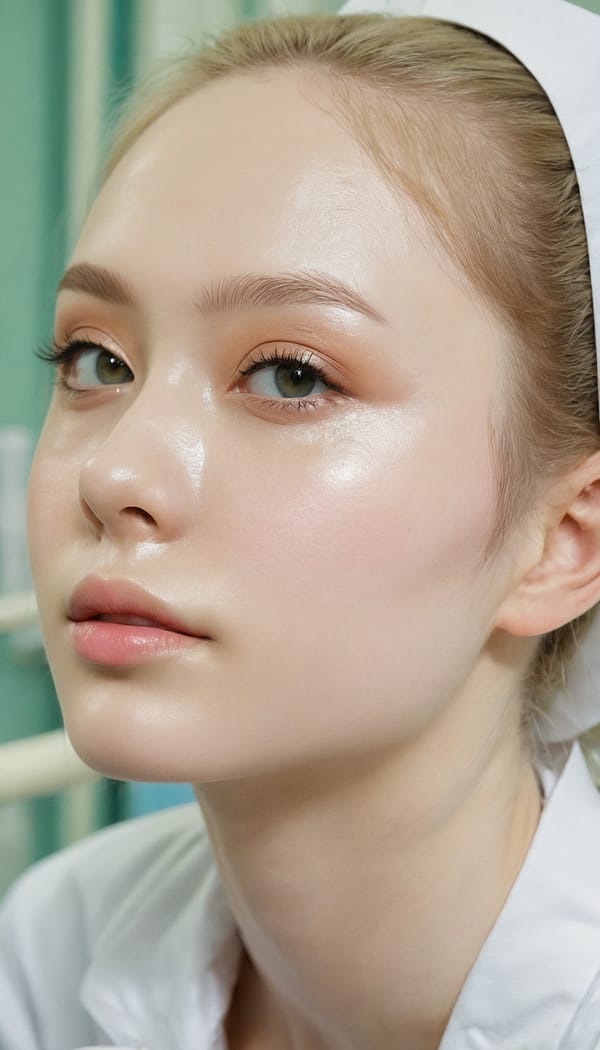 Tags: 21872187, SDXL
{"3": {"inputs": {"seed": 329828192839062, "steps": 32, "cfg": 6.52, "sampler_name": "dpmpp_2m", "scheduler": "karras", "denoise": 1.0, "model": ["27", 0], "positive": ["6", 0], "negative": ["7", 0], "latent_image": ["5", 0]}, "class_type": "KSampler"}, "4": {"inputs": {"ckpt_name": "juggernautxl.safetensors"}, "class_type": "CheckpointLoaderSimple"}, "5": {"inputs": {"width": 768, "height": 1344, "batch_size": 1}, "class_type": "EmptyLatentImage"}, "6": {"inputs": {"text": "21 year old girl, (russian:1.09), (idol:1.13), (slim:0.96), (pale skin:0.97), (double eyelids:1.07), (blush:0.99), (seductive facial expression:0.97), (seductive pose:1.08), (sexy lips:1.00), (cute:1.06), (detailed face:1.03), (beautiful eyes:1.13), (temptress:1.13), (on all fours:0.97), (spreading ass cheeks:0.96), (from behind:0.98), (backboob:1.07), (nurse in uniform:0.97) working in a hospital ward, (textured skin:1.02), (candid cinema:1.08), (RAW:1.07), (film:1.08), (natural looking skin:1.00), (portra:1.04), (skin fuzz:1.04), (detailed skin:1.01), (soft lighting:1.09)", "clip": ["27", 1]}, "class_type": "CLIPTextEncode"}, "7": {"inputs": {"text": "(low resolution:1.08), (twisted:1.11), (distorted:1.09), (open mouth:1.08), (worst quality:1.08), (watermark:1.11), (bad hands:1.12)", "clip": ["27", 1]}, "class_type": "CLIPTextEncode"}, "8": {"inputs": {"samples": ["3", 0], "vae": ["4", 2]}, "class_type": "VAEDecode"}, "25": {"inputs": {"lora_name": "nudify_xl.safetensors", "strength_model": 0.2, "strength_clip": 0.02, "model": ["4", 0], "clip": ["4", 1]}, "class_type": "LoraLoader"}, "26": {"inputs": {"lora_name": "shirtlift_SDXL_v2.safetensors", "strength_model": 0.11, "strength_clip": 0.14, "model": ["25", 0], "clip": ["25", 1]}, "class_type": "LoraLoader"}, "27": {"inputs": {"lora_name": "PerfectEyesXL.safetensors", "strength_model": 0.15, "strength_clip": 0.01, "model": ["26", 0], "clip": ["26", 1]}, "class_type": "LoraLoader"}, "30": {"inputs": {"model_name": "4x_NMKD-Superscale-SP_178000_G.pth"}, "class_type": "UpscaleModelLoader"}, "31": {"inputs": {"upscale_model": ["30", 0], "image": ["8", 0]}, "class_type": "ImageUpscaleWithModel"}, "32": {"inputs": {"upscale_method": "lanczos", "scale_by": 0.5, "image": ["31", 0]}, "class_type": "ImageScaleBy"}, "33": {"inputs": {"pixels": ["32", 0], "vae": ["4", 2]}, "class_type": "VAEEncode"}, "34": {"inputs": {"seed": 329828192839062, "steps": 32, "cfg": 6.52, "sampler_name": "dpmpp_2m", "scheduler": "karras", "denoise": 0.3, "model": ["27", 0], "positive": ["6", 0], "negative": ["7", 0], "latent_image": ["33", 0]}, "class_type": "KSampler"}, "36": {"inputs": {"samples": ["34", 0], "vae": ["4", 2]}, "class_type": "VAEDecode"}, "39": {"inputs": {"filename_prefix": "comfyapi-1715986916736", "images": ["36", 0]}, "class_type": "SaveImage"}}