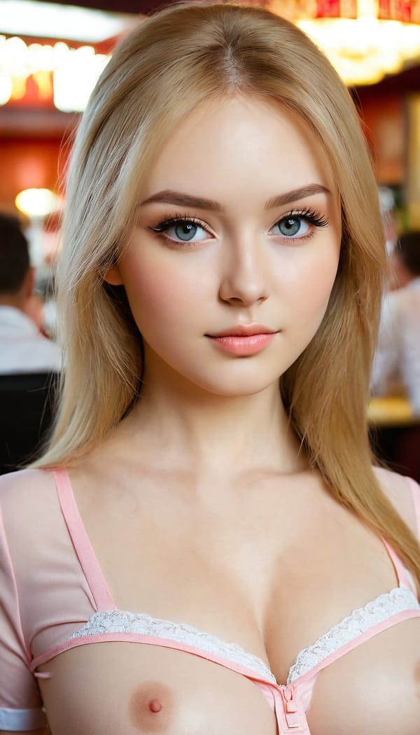 Tags: 21872187, SDXL
{"3": {"inputs": {"seed": 235147752624793, "steps": 64, "cfg": 7.63, "sampler_name": "dpmpp_2m", "scheduler": "karras", "denoise": 1.0, "model": ["27", 0], "positive": ["6", 0], "negative": ["7", 0], "latent_image": ["5", 0]}, "class_type": "KSampler"}, "4": {"inputs": {"ckpt_name": "juggernautXL_v8Rundiffusion.safetensors"}, "class_type": "CheckpointLoaderSimple"}, "5": {"inputs": {"width": 768, "height": 1344, "batch_size": 1}, "class_type": "EmptyLatentImage"}, "6": {"inputs": {"text": "26 year old girl, (russian:0.98), (temptress:1.07), (eyelashes:1.01), (seductive pose:0.99), (slim:1.11), (seductive facial expression:1.02), (beautiful eyes:1.02), (pale skin:1.03), (idol:1.13), (cute:0.99), (blush:1.00), (sexy lips:1.10), (double eyelids:0.99), (detailed face:1.03), (in a seductive pose:1.07), (large perky breasts:0.98), (cleavage:1.00), (thigh gap:1.02), (a waitress in uniform:1.00) working at a restaurant, (candid cinema:1.03), (skin fuzz:1.03), (film:1.04), (natural looking skin:1.09), (detailed skin:1.03), (textured skin:1.00), (portra:1.00), (soft lighting:1.09), (RAW:1.08)", "clip": ["27", 1]}, "class_type": "CLIPTextEncode"}, "7": {"inputs": {"text": "(worst quality:1.12), (low resolution:1.08), (bad hands:1.10), (open mouth:1.06), (twisted:1.09), (distorted:1.10), (watermark:1.05)", "clip": ["27", 1]}, "class_type": "CLIPTextEncode"}, "8": {"inputs": {"samples": ["3", 0], "vae": ["4", 2]}, "class_type": "VAEDecode"}, "25": {"inputs": {"lora_name": "nudify_xl.safetensors", "strength_model": 0.2, "strength_clip": 0.34, "model": ["4", 0], "clip": ["4", 1]}, "class_type": "LoraLoader"}, "26": {"inputs": {"lora_name": "shirtlift_SDXL_v2.safetensors", "strength_model": 0.14, "strength_clip": 0.06, "model": ["25", 0], "clip": ["25", 1]}, "class_type": "LoraLoader"}, "27": {"inputs": {"lora_name": "PerfectEyesXL.safetensors", "strength_model": 0.03, "strength_clip": 0.08, "model": ["26", 0], "clip": ["26", 1]}, "class_type": "LoraLoader"}, "30": {"inputs": {"model_name": "4x_NMKD-Superscale-SP_178000_G.pth"}, "class_type": "UpscaleModelLoader"}, "31": {"inputs": {"upscale_model": ["30", 0], "image": ["8", 0]}, "class_type": "ImageUpscaleWithModel"}, "32": {"inputs": {"upscale_method": "lanczos", "scale_by": 0.5, "image": ["31", 0]}, "class_type": "ImageScaleBy"}, "33": {"inputs": {"pixels": ["32", 0], "vae": ["4", 2]}, "class_type": "VAEEncode"}, "34": {"inputs": {"seed": 235147752624793, "steps": 64, "cfg": 7.63, "sampler_name": "dpmpp_2m", "scheduler": "karras", "denoise": 0.3, "model": ["27", 0], "positive": ["6", 0], "negative": ["7", 0], "latent_image": ["33", 0]}, "class_type": "KSampler"}, "36": {"inputs": {"samples": ["34", 0], "vae": ["4", 2]}, "class_type": "VAEDecode"}, "39": {"inputs": {"filename_prefix": "comfyapi-1707555693811", "images": ["36", 0]}, "class_type": "SaveImage"}}