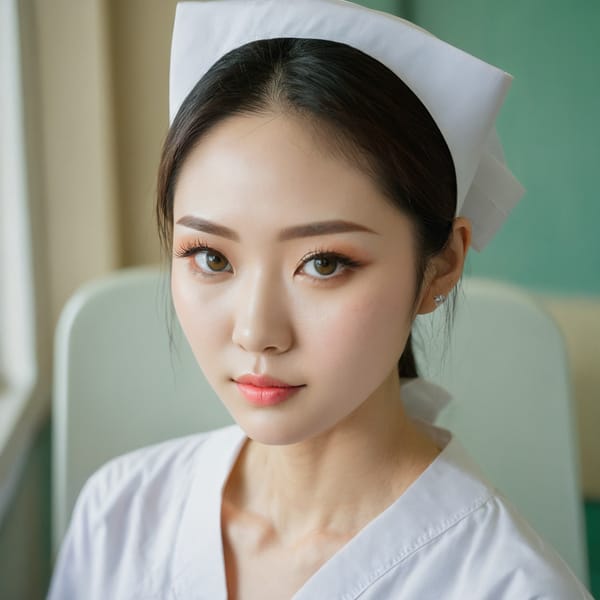 Tags: 21872187, SDXL
{"3": {"inputs": {"seed": 549305523562796, "steps": 32, "cfg": 5.75, "sampler_name": "dpmpp_2m", "scheduler": "karras", "denoise": 1.0, "model": ["27", 0], "positive": ["6", 0], "negative": ["7", 0], "latent_image": ["5", 0]}, "class_type": "KSampler"}, "4": {"inputs": {"ckpt_name": "juggernautxl.safetensors"}, "class_type": "CheckpointLoaderSimple"}, "5": {"inputs": {"width": 1024, "height": 1024, "batch_size": 1}, "class_type": "EmptyLatentImage"}, "6": {"inputs": {"text": "28 year old girl, (taiwanese:1.03), (ukrainian:1.02), (double eyelids:1.07), (temptress:0.96), (slim:0.97), (beautiful eyes:1.14), (cute:0.96), (detailed face:0.95), (idol:1.08), (seductive facial expression:1.13), (pale skin:1.12), (sexy lips:1.06), (seductive pose:1.01), (blush:0.96), (eyelashes:1.04), (perky ass:1.04), (exposed ass:1.02), (looking back:1.14), (sexy ass:1.08), (thigh gap:1.06), (nurse in uniform:1.08) working in a hospital ward, (detailed skin:1.09), (soft lighting:1.02), (film:1.02), (RAW:1.02), (textured skin:1.01), (natural looking skin:1.01), (portra:1.02), (candid cinema:1.02), (skin fuzz:1.08)", "clip": ["27", 1]}, "class_type": "CLIPTextEncode"}, "7": {"inputs": {"text": "(distorted:1.06), (watermark:1.10), (low resolution:1.07), (open mouth:1.10), (bad hands:1.11), (worst quality:1.13), (twisted:1.13)", "clip": ["27", 1]}, "class_type": "CLIPTextEncode"}, "8": {"inputs": {"samples": ["3", 0], "vae": ["4", 2]}, "class_type": "VAEDecode"}, "25": {"inputs": {"lora_name": "nudify_xl.safetensors", "strength_model": 0.14, "strength_clip": 0.04, "model": ["4", 0], "clip": ["4", 1]}, "class_type": "LoraLoader"}, "26": {"inputs": {"lora_name": "shirtlift_SDXL_v2.safetensors", "strength_model": 0.08, "strength_clip": 0.14, "model": ["25", 0], "clip": ["25", 1]}, "class_type": "LoraLoader"}, "27": {"inputs": {"lora_name": "PerfectEyesXL.safetensors", "strength_model": 0.16, "strength_clip": 0.19, "model": ["26", 0], "clip": ["26", 1]}, "class_type": "LoraLoader"}, "30": {"inputs": {"model_name": "4x_NMKD-Superscale-SP_178000_G.pth"}, "class_type": "UpscaleModelLoader"}, "31": {"inputs": {"upscale_model": ["30", 0], "image": ["8", 0]}, "class_type": "ImageUpscaleWithModel"}, "32": {"inputs": {"upscale_method": "lanczos", "scale_by": 0.5, "image": ["31", 0]}, "class_type": "ImageScaleBy"}, "33": {"inputs": {"pixels": ["32", 0], "vae": ["4", 2]}, "class_type": "VAEEncode"}, "34": {"inputs": {"seed": 549305523562796, "steps": 32, "cfg": 5.75, "sampler_name": "dpmpp_2m", "scheduler": "karras", "denoise": 0.3, "model": ["27", 0], "positive": ["6", 0], "negative": ["7", 0], "latent_image": ["33", 0]}, "class_type": "KSampler"}, "36": {"inputs": {"samples": ["34", 0], "vae": ["4", 2]}, "class_type": "VAEDecode"}, "39": {"inputs": {"filename_prefix": "comfyapi-1714565980618", "images": ["36", 0]}, "class_type": "SaveImage"}}