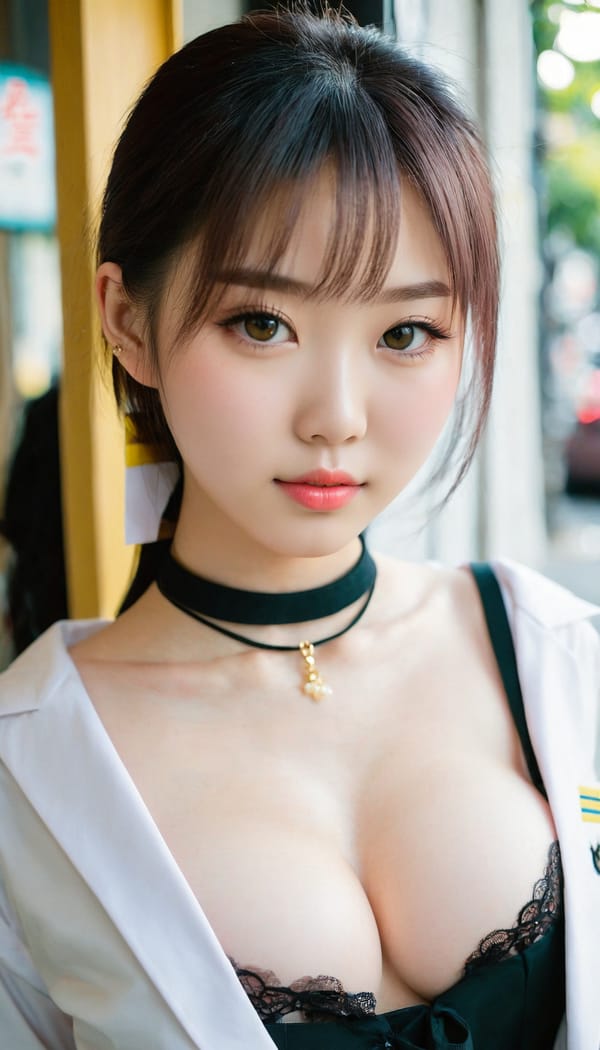 Tags: 21872187, SDXL
{"3": {"inputs": {"seed": 236323383771018, "steps": 32, "cfg": 7.1, "sampler_name": "dpmpp_2m", "scheduler": "karras", "denoise": 1.0, "model": ["27", 0], "positive": ["6", 0], "negative": ["7", 0], "latent_image": ["5", 0]}, "class_type": "KSampler"}, "4": {"inputs": {"ckpt_name": "juggernautxl.safetensors"}, "class_type": "CheckpointLoaderSimple"}, "5": {"inputs": {"width": 768, "height": 1344, "batch_size": 1}, "class_type": "EmptyLatentImage"}, "6": {"inputs": {"text": "23 year old girl, (japanese:1.04), (taiwanese:0.95), (chinese:1.12), (ukrainian:1.08), (seductive facial expression:0.99), (temptress:1.01), (cute:1.10), (pale skin:1.09), (detailed face:1.11), (blush:1.05), (beautiful eyes:1.14), (idol:1.06), (slim:1.03), (eyelashes:0.95), (seductive pose:1.14), (sexy lips:1.14), (double eyelids:0.99), (in a seductive pose:1.02), (large perky breasts:1.00), (cleavage:1.07), (thigh gap:1.04), (school uniform:1.06), choker, busy street, (portra:1.03), (candid cinema:1.01), (skin fuzz:1.03), (textured skin:1.08), (soft lighting:1.07), (film:1.09), (natural looking skin:1.02), (detailed skin:1.00), (RAW:1.06)", "clip": ["27", 1]}, "class_type": "CLIPTextEncode"}, "7": {"inputs": {"text": "(twisted:1.08), (bad hands:1.13), (distorted:1.12), (open mouth:1.09), (low resolution:1.12), (watermark:1.14)", "clip": ["27", 1]}, "class_type": "CLIPTextEncode"}, "8": {"inputs": {"samples": ["3", 0], "vae": ["4", 2]}, "class_type": "VAEDecode"}, "25": {"inputs": {"lora_name": "nudify_xl.safetensors", "strength_model": 0.19, "strength_clip": 0.25, "model": ["4", 0], "clip": ["4", 1]}, "class_type": "LoraLoader"}, "26": {"inputs": {"lora_name": "shirtlift_SDXL_v2.safetensors", "strength_model": 0.03, "strength_clip": 0.08, "model": ["25", 0], "clip": ["25", 1]}, "class_type": "LoraLoader"}, "27": {"inputs": {"lora_name": "PerfectEyesXL.safetensors", "strength_model": 0.13, "strength_clip": 0.12, "model": ["26", 0], "clip": ["26", 1]}, "class_type": "LoraLoader"}, "30": {"inputs": {"model_name": "4x_NMKD-Superscale-SP_178000_G.pth"}, "class_type": "UpscaleModelLoader"}, "31": {"inputs": {"upscale_model": ["30", 0], "image": ["8", 0]}, "class_type": "ImageUpscaleWithModel"}, "32": {"inputs": {"upscale_method": "lanczos", "scale_by": 0.5, "image": ["31", 0]}, "class_type": "ImageScaleBy"}, "33": {"inputs": {"pixels": ["32", 0], "vae": ["4", 2]}, "class_type": "VAEEncode"}, "34": {"inputs": {"seed": 236323383771018, "steps": 32, "cfg": 7.1, "sampler_name": "dpmpp_2m", "scheduler": "karras", "denoise": 0.3, "model": ["27", 0], "positive": ["6", 0], "negative": ["7", 0], "latent_image": ["33", 0]}, "class_type": "KSampler"}, "36": {"inputs": {"samples": ["34", 0], "vae": ["4", 2]}, "class_type": "VAEDecode"}, "39": {"inputs": {"filename_prefix": "comfyapi-1718334672677", "images": ["36", 0]}, "class_type": "SaveImage"}}