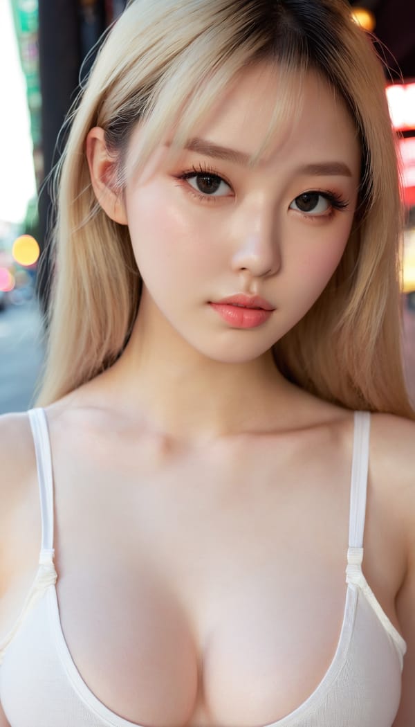 Tags: 21872187, SDXL
{"3": {"inputs": {"seed": 384613716145241, "steps": 64, "cfg": 7.98, "sampler_name": "dpmpp_2m", "scheduler": "karras", "denoise": 1.0, "model": ["27", 0], "positive": ["6", 0], "negative": ["7", 0], "latent_image": ["5", 0]}, "class_type": "KSampler"}, "4": {"inputs": {"ckpt_name": "juggernautxl.safetensors"}, "class_type": "CheckpointLoaderSimple"}, "5": {"inputs": {"width": 768, "height": 1344, "batch_size": 1}, "class_type": "EmptyLatentImage"}, "6": {"inputs": {"text": "19 year old girl, (seductive pose:1.03), (pale skin:1.00), (blush:1.07), (cute:1.07), (slim:0.98), (double eyelids:0.96), (detailed face:0.97), (seductive facial expression:1.05), (idol:1.05), (sexy lips:1.01), (temptress:1.14), (eyelashes:0.99), (in a seductive pose:1.03), (large perky breasts:1.00), (cleavage:1.01), (thigh gap:0.96), (white tanktop:1.11), busy street, (candid cinema:1.04), (soft lighting:1.09), (skin fuzz:1.04), (detailed skin:1.07), (film:1.04), (portra:1.05), (RAW:1.07), (textured skin:1.08), (natural looking skin:1.02)", "clip": ["27", 1]}, "class_type": "CLIPTextEncode"}, "7": {"inputs": {"text": "(watermark:1.12), (worst quality:1.07), (twisted:1.05), (bad hands:1.14), (low resolution:1.10), (open mouth:1.05), (distorted:1.08)", "clip": ["27", 1]}, "class_type": "CLIPTextEncode"}, "8": {"inputs": {"samples": ["3", 0], "vae": ["4", 2]}, "class_type": "VAEDecode"}, "25": {"inputs": {"lora_name": "nudify_xl.safetensors", "strength_model": 0.01, "strength_clip": 0.04, "model": ["4", 0], "clip": ["4", 1]}, "class_type": "LoraLoader"}, "26": {"inputs": {"lora_name": "shirtlift_SDXL_v2.safetensors", "strength_model": 0.15, "strength_clip": 0.0, "model": ["25", 0], "clip": ["25", 1]}, "class_type": "LoraLoader"}, "27": {"inputs": {"lora_name": "PerfectEyesXL.safetensors", "strength_model": 0.06, "strength_clip": 0.17, "model": ["26", 0], "clip": ["26", 1]}, "class_type": "LoraLoader"}, "30": {"inputs": {"model_name": "4x_NMKD-Superscale-SP_178000_G.pth"}, "class_type": "UpscaleModelLoader"}, "31": {"inputs": {"upscale_model": ["30", 0], "image": ["8", 0]}, "class_type": "ImageUpscaleWithModel"}, "32": {"inputs": {"upscale_method": "lanczos", "scale_by": 0.5, "image": ["31", 0]}, "class_type": "ImageScaleBy"}, "33": {"inputs": {"pixels": ["32", 0], "vae": ["4", 2]}, "class_type": "VAEEncode"}, "34": {"inputs": {"seed": 384613716145241, "steps": 64, "cfg": 7.98, "sampler_name": "dpmpp_2m", "scheduler": "karras", "denoise": 0.3, "model": ["27", 0], "positive": ["6", 0], "negative": ["7", 0], "latent_image": ["33", 0]}, "class_type": "KSampler"}, "36": {"inputs": {"samples": ["34", 0], "vae": ["4", 2]}, "class_type": "VAEDecode"}, "39": {"inputs": {"filename_prefix": "comfyapi-1717471234648", "images": ["36", 0]}, "class_type": "SaveImage"}}