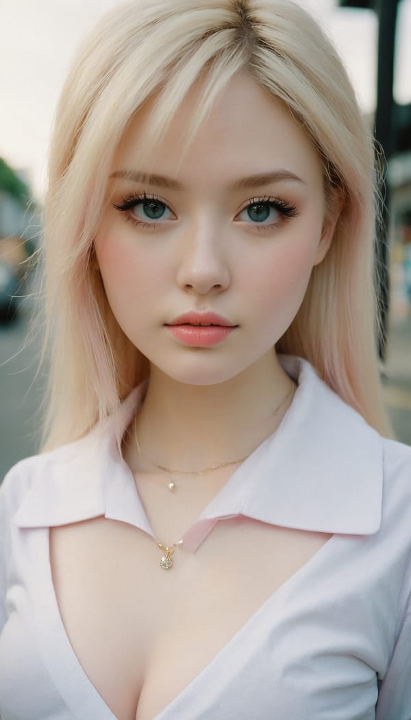 Tags: 21872187, SDXL
{"3": {"inputs": {"seed": 171445792323564, "steps": 64, "cfg": 5.66, "sampler_name": "dpmpp_2m", "scheduler": "karras", "denoise": 1.0, "model": ["27", 0], "positive": ["6", 0], "negative": ["7", 0], "latent_image": ["5", 0]}, "class_type": "KSampler"}, "4": {"inputs": {"ckpt_name": "juggernautxl.safetensors"}, "class_type": "CheckpointLoaderSimple"}, "5": {"inputs": {"width": 768, "height": 1344, "batch_size": 1}, "class_type": "EmptyLatentImage"}, "6": {"inputs": {"text": "21 year old girl, (pale skin:1.05), (sexy lips:1.02), (cute:0.96), (slim:1.07), (beautiful eyes:0.98), (eyelashes:1.11), (double eyelids:1.06), (temptress:1.02), (blush:1.12), (seductive pose:0.98), (idol:1.01), (in a seductive pose:1.09), (large perky breasts:1.08), (cleavage:1.04), (thigh gap:1.02), (school uniform:0.99), choker, busy street, (candid cinema:1.05), (textured skin:1.08), (skin fuzz:1.09), (portra:1.07), (RAW:1.01), (film:1.00), (natural looking skin:1.05), (detailed skin:1.04), (soft lighting:1.06)", "clip": ["27", 1]}, "class_type": "CLIPTextEncode"}, "7": {"inputs": {"text": "(worst quality:1.13), (open mouth:1.14), (bad hands:1.14), (distorted:1.12), (twisted:1.08), (watermark:1.12), (low resolution:1.14)", "clip": ["27", 1]}, "class_type": "CLIPTextEncode"}, "8": {"inputs": {"samples": ["3", 0], "vae": ["4", 2]}, "class_type": "VAEDecode"}, "25": {"inputs": {"lora_name": "nudify_xl.safetensors", "strength_model": 0.07, "strength_clip": 0.15, "model": ["4", 0], "clip": ["4", 1]}, "class_type": "LoraLoader"}, "26": {"inputs": {"lora_name": "shirtlift_SDXL_v2.safetensors", "strength_model": 0.04, "strength_clip": 0.02, "model": ["25", 0], "clip": ["25", 1]}, "class_type": "LoraLoader"}, "27": {"inputs": {"lora_name": "PerfectEyesXL.safetensors", "strength_model": 0.09, "strength_clip": 0.13, "model": ["26", 0], "clip": ["26", 1]}, "class_type": "LoraLoader"}, "30": {"inputs": {"model_name": "4x_NMKD-Superscale-SP_178000_G.pth"}, "class_type": "UpscaleModelLoader"}, "31": {"inputs": {"upscale_model": ["30", 0], "image": ["8", 0]}, "class_type": "ImageUpscaleWithModel"}, "32": {"inputs": {"upscale_method": "lanczos", "scale_by": 0.5, "image": ["31", 0]}, "class_type": "ImageScaleBy"}, "33": {"inputs": {"pixels": ["32", 0], "vae": ["4", 2]}, "class_type": "VAEEncode"}, "34": {"inputs": {"seed": 171445792323564, "steps": 64, "cfg": 5.66, "sampler_name": "dpmpp_2m", "scheduler": "karras", "denoise": 0.3, "model": ["27", 0], "positive": ["6", 0], "negative": ["7", 0], "latent_image": ["33", 0]}, "class_type": "KSampler"}, "36": {"inputs": {"samples": ["34", 0], "vae": ["4", 2]}, "class_type": "VAEDecode"}, "39": {"inputs": {"filename_prefix": "comfyapi-1726406666242", "images": ["36", 0]}, "class_type": "SaveImage"}}