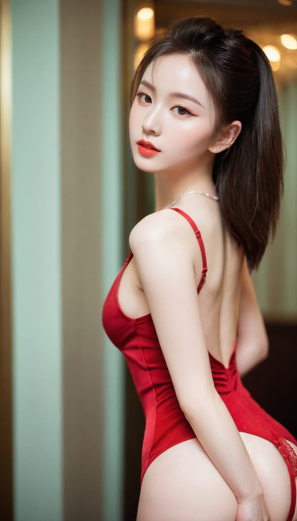 Tags: 21872187, SDXL
{"3": {"inputs": {"seed": 200822200232883, "steps": 32, "cfg": 7.27, "sampler_name": "dpmpp_2m", "scheduler": "karras", "denoise": 1.0, "model": ["27", 0], "positive": ["6", 0], "negative": ["7", 0], "latent_image": ["5", 0]}, "class_type": "KSampler"}, "4": {"inputs": {"ckpt_name": "leosamsHelloworldSDXL_helloworldSDXL32DPO.safetensors"}, "class_type": "CheckpointLoaderSimple"}, "5": {"inputs": {"width": 768, "height": 1344, "batch_size": 1}, "class_type": "EmptyLatentImage"}, "6": {"inputs": {"text": "24 year old girl, (detailed face:1.06), (seductive facial expression:1.05), (blush:0.99), (eyelashes:0.97), (idol:1.07), (beautiful eyes:1.09), (sexy lips:1.12), (slim:1.09), (cute:0.97), (temptress:1.00), (seductive pose:1.08), (double eyelids:1.14), (pale skin:1.11), (perky ass:1.12), (exposed ass:1.11), (looking back:1.01), (sexy ass:1.01), (thigh gap:1.03), (wearing a low-cut red dress:0.98) at a ballroom, (RAW:1.09), (natural looking skin:1.09), (skin fuzz:1.01), (textured skin:1.07), (detailed skin:1.07), (candid cinema:1.09), (portra:1.07), (soft lighting:1.06), (film:1.03)", "clip": ["27", 1]}, "class_type": "CLIPTextEncode"}, "7": {"inputs": {"text": "(distorted:1.08), (bad hands:1.07), (watermark:1.09), (open mouth:1.07), (worst quality:1.08), (low resolution:1.13), (twisted:1.11)", "clip": ["27", 1]}, "class_type": "CLIPTextEncode"}, "8": {"inputs": {"samples": ["3", 0], "vae": ["4", 2]}, "class_type": "VAEDecode"}, "25": {"inputs": {"lora_name": "nudify_xl.safetensors", "strength_model": 0.2, "strength_clip": 0.18, "model": ["4", 0], "clip": ["4", 1]}, "class_type": "LoraLoader"}, "26": {"inputs": {"lora_name": "shirtlift_SDXL_v2.safetensors", "strength_model": 0.0, "strength_clip": 0.08, "model": ["25", 0], "clip": ["25", 1]}, "class_type": "LoraLoader"}, "27": {"inputs": {"lora_name": "PerfectEyesXL.safetensors", "strength_model": 0.19, "strength_clip": 0.16, "model": ["26", 0], "clip": ["26", 1]}, "class_type": "LoraLoader"}, "30": {"inputs": {"model_name": "4x_NMKD-Superscale-SP_178000_G.pth"}, "class_type": "UpscaleModelLoader"}, "31": {"inputs": {"upscale_model": ["30", 0], "image": ["8", 0]}, "class_type": "ImageUpscaleWithModel"}, "32": {"inputs": {"upscale_method": "lanczos", "scale_by": 0.5, "image": ["31", 0]}, "class_type": "ImageScaleBy"}, "33": {"inputs": {"pixels": ["32", 0], "vae": ["4", 2]}, "class_type": "VAEEncode"}, "34": {"inputs": {"seed": 200822200232883, "steps": 32, "cfg": 7.27, "sampler_name": "dpmpp_2m", "scheduler": "karras", "denoise": 0.3, "model": ["27", 0], "positive": ["6", 0], "negative": ["7", 0], "latent_image": ["33", 0]}, "class_type": "KSampler"}, "36": {"inputs": {"samples": ["34", 0], "vae": ["4", 2]}, "class_type": "VAEDecode"}, "39": {"inputs": {"filename_prefix": "comfyapi-1708217356328", "images": ["36", 0]}, "class_type": "SaveImage"}}