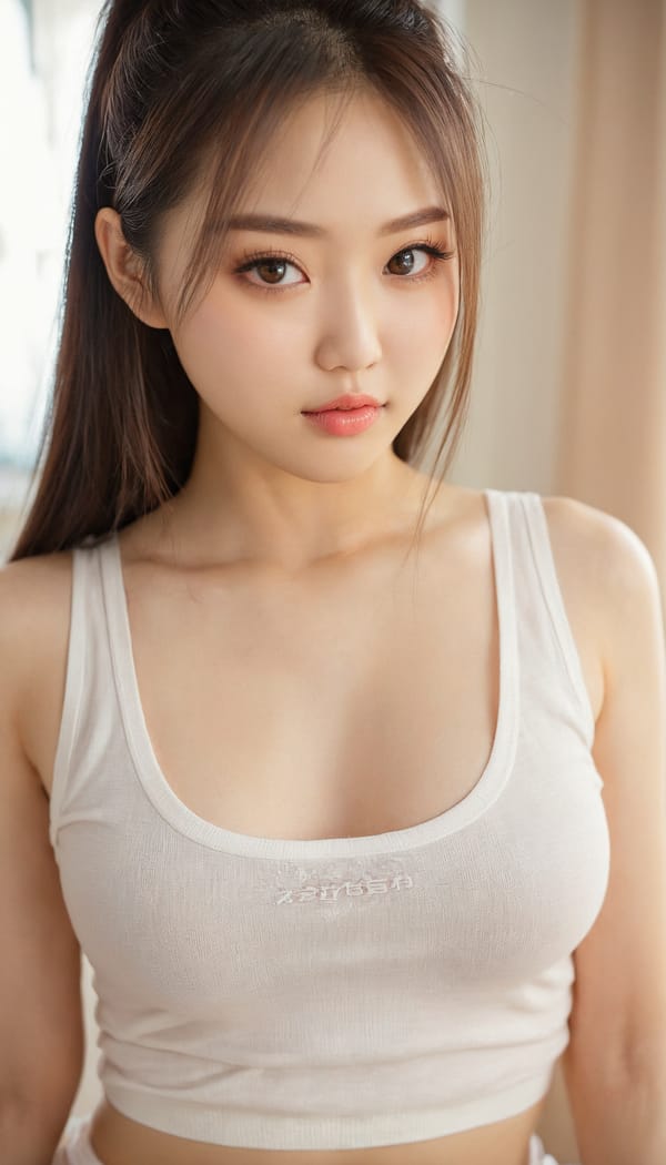 Tags: 21872187, SDXL
{"3": {"inputs": {"seed": 617606132594998, "steps": 64, "cfg": 5.74, "sampler_name": "dpmpp_2m", "scheduler": "karras", "denoise": 1.0, "model": ["27", 0], "positive": ["6", 0], "negative": ["7", 0], "latent_image": ["5", 0]}, "class_type": "KSampler"}, "4": {"inputs": {"ckpt_name": "juggernautxl.safetensors"}, "class_type": "CheckpointLoaderSimple"}, "5": {"inputs": {"width": 768, "height": 1344, "batch_size": 1}, "class_type": "EmptyLatentImage"}, "6": {"inputs": {"text": "23 year old girl, (japanese:1.06), (ukrainian:1.09), (cute:0.99), (slim:1.07), (beautiful eyes:0.99), (seductive facial expression:0.97), (eyelashes:1.08), (detailed face:1.09), (temptress:1.13), (idol:1.05), (blush:1.00), (pale skin:1.13), (double eyelids:1.12), (sexy lips:0.95), (seductive pose:1.13), (perky ass:1.06), (exposed ass:0.95), (looking back:1.09), (sexy ass:1.14), (thigh gap:1.08), (white tanktop:1.08), busy street, (portra:1.03), (soft lighting:1.04), (textured skin:1.03), (detailed skin:1.08), (candid cinema:1.02), (RAW:1.01), (skin fuzz:1.03), (natural looking skin:1.09), (film:1.06)", "clip": ["27", 1]}, "class_type": "CLIPTextEncode"}, "7": {"inputs": {"text": "(twisted:1.09), (distorted:1.07), (low resolution:1.05), (worst quality:1.08), (watermark:1.14), (bad hands:1.14)", "clip": ["27", 1]}, "class_type": "CLIPTextEncode"}, "8": {"inputs": {"samples": ["3", 0], "vae": ["4", 2]}, "class_type": "VAEDecode"}, "25": {"inputs": {"lora_name": "nudify_xl.safetensors", "strength_model": 0.33, "strength_clip": 0.17, "model": ["4", 0], "clip": ["4", 1]}, "class_type": "LoraLoader"}, "26": {"inputs": {"lora_name": "shirtlift_SDXL_v2.safetensors", "strength_model": 0.19, "strength_clip": 0.02, "model": ["25", 0], "clip": ["25", 1]}, "class_type": "LoraLoader"}, "27": {"inputs": {"lora_name": "PerfectEyesXL.safetensors", "strength_model": 0.03, "strength_clip": 0.19, "model": ["26", 0], "clip": ["26", 1]}, "class_type": "LoraLoader"}, "30": {"inputs": {"model_name": "4x_NMKD-Superscale-SP_178000_G.pth"}, "class_type": "UpscaleModelLoader"}, "31": {"inputs": {"upscale_model": ["30", 0], "image": ["8", 0]}, "class_type": "ImageUpscaleWithModel"}, "32": {"inputs": {"upscale_method": "lanczos", "scale_by": 0.5, "image": ["31", 0]}, "class_type": "ImageScaleBy"}, "33": {"inputs": {"pixels": ["32", 0], "vae": ["4", 2]}, "class_type": "VAEEncode"}, "34": {"inputs": {"seed": 617606132594998, "steps": 64, "cfg": 5.74, "sampler_name": "dpmpp_2m", "scheduler": "karras", "denoise": 0.3, "model": ["27", 0], "positive": ["6", 0], "negative": ["7", 0], "latent_image": ["33", 0]}, "class_type": "KSampler"}, "36": {"inputs": {"samples": ["34", 0], "vae": ["4", 2]}, "class_type": "VAEDecode"}, "39": {"inputs": {"filename_prefix": "comfyapi-1716294371043", "images": ["36", 0]}, "class_type": "SaveImage"}}