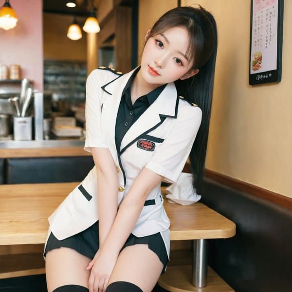 Tags: 21872187, SDXL
{"3": {"inputs": {"seed": 468913098219852, "steps": 32, "cfg": 5.97, "sampler_name": "dpmpp_2m", "scheduler": "karras", "denoise": 1.0, "model": ["27", 0], "positive": ["6", 0], "negative": ["7", 0], "latent_image": ["5", 0]}, "class_type": "KSampler"}, "4": {"inputs": {"ckpt_name": "leosamsHelloworldSDXL_helloworldSDXL32DPO.safetensors"}, "class_type": "CheckpointLoaderSimple"}, "5": {"inputs": {"width": 1024, "height": 1024, "batch_size": 1}, "class_type": "EmptyLatentImage"}, "6": {"inputs": {"text": "22 year old girl, (korean:0.97), (japanese:1.08), (idol:1.08), (pale skin:1.02), (double eyelids:1.11), (seductive facial expression:1.14), (detailed face:1.05), (sexy lips:0.96), (beautiful eyes:1.00), (seductive pose:1.14), (cute:1.11), (slim:1.02), (blush:1.10), (eyelashes:0.97), (temptress:1.07), (perky ass:1.05), (exposed ass:1.12), (looking back:1.00), (sexy ass:1.13), (thigh gap:1.14), (a waitress in uniform:1.02) working at a restaurant, (RAW:1.03), (portra:1.04), (textured skin:1.09), (candid cinema:1.02), (natural looking skin:1.07), (skin fuzz:1.01), (soft lighting:1.08), (film:1.06), (detailed skin:1.08)", "clip": ["27", 1]}, "class_type": "CLIPTextEncode"}, "7": {"inputs": {"text": "(bad hands:1.14), (distorted:1.06), (twisted:1.11), (watermark:1.10), (low resolution:1.08), (open mouth:1.14), (worst quality:1.12)", "clip": ["27", 1]}, "class_type": "CLIPTextEncode"}, "8": {"inputs": {"samples": ["3", 0], "vae": ["4", 2]}, "class_type": "VAEDecode"}, "25": {"inputs": {"lora_name": "nudify_xl.safetensors", "strength_model": 0.08, "strength_clip": 0.19, "model": ["4", 0], "clip": ["4", 1]}, "class_type": "LoraLoader"}, "26": {"inputs": {"lora_name": "shirtlift_SDXL_v2.safetensors", "strength_model": 0.03, "strength_clip": 0.14, "model": ["25", 0], "clip": ["25", 1]}, "class_type": "LoraLoader"}, "27": {"inputs": {"lora_name": "PerfectEyesXL.safetensors", "strength_model": 0.04, "strength_clip": 0.05, "model": ["26", 0], "clip": ["26", 1]}, "class_type": "LoraLoader"}, "30": {"inputs": {"model_name": "4x_NMKD-Superscale-SP_178000_G.pth"}, "class_type": "UpscaleModelLoader"}, "31": {"inputs": {"upscale_model": ["30", 0], "image": ["8", 0]}, "class_type": "ImageUpscaleWithModel"}, "32": {"inputs": {"upscale_method": "lanczos", "scale_by": 0.5, "image": ["31", 0]}, "class_type": "ImageScaleBy"}, "33": {"inputs": {"pixels": ["32", 0], "vae": ["4", 2]}, "class_type": "VAEEncode"}, "34": {"inputs": {"seed": 468913098219852, "steps": 32, "cfg": 5.97, "sampler_name": "dpmpp_2m", "scheduler": "karras", "denoise": 0.3, "model": ["27", 0], "positive": ["6", 0], "negative": ["7", 0], "latent_image": ["33", 0]}, "class_type": "KSampler"}, "36": {"inputs": {"samples": ["34", 0], "vae": ["4", 2]}, "class_type": "VAEDecode"}, "39": {"inputs": {"filename_prefix": "comfyapi-1707903125594", "images": ["36", 0]}, "class_type": "SaveImage"}}