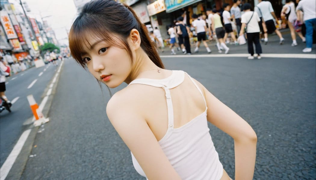 Tags: 21872187, SDXL
{"3": {"inputs": {"seed": 531242099030535, "steps": 32, "cfg": 6.0, "sampler_name": "dpmpp_2m", "scheduler": "karras", "denoise": 1.0, "model": ["27", 0], "positive": ["6", 0], "negative": ["7", 0], "latent_image": ["5", 0]}, "class_type": "KSampler"}, "4": {"inputs": {"ckpt_name": "helloworldxl.safetensors"}, "class_type": "CheckpointLoaderSimple"}, "5": {"inputs": {"width": 1344, "height": 768, "batch_size": 1}, "class_type": "EmptyLatentImage"}, "6": {"inputs": {"text": "19 year old girl, (japanese:1.13), (taiwanese:0.98), (seductive pose:1.06), (cute:1.09), (eyelashes:0.95), (beautiful eyes:1.03), (sexy lips:1.02), (blush:1.05), (seductive facial expression:0.98), (detailed face:1.12), (temptress:1.02), (pale skin:1.09), (idol:1.10), (double eyelids:1.04), (perky ass:1.14), (exposed ass:1.13), (looking back:0.96), (sexy ass:1.09), (thigh gap:0.98), (white tanktop:1.13), busy street, (film:1.09), (RAW:1.04), (candid cinema:1.06), (natural looking skin:1.04), (textured skin:1.00), (portra:1.09), (detailed skin:1.02), (skin fuzz:1.05), (soft lighting:1.05)", "clip": ["27", 1]}, "class_type": "CLIPTextEncode"}, "7": {"inputs": {"text": "(distorted:1.14), (worst quality:1.07), (bad hands:1.13), (twisted:1.10), (low resolution:1.12), (watermark:1.09), (open mouth:1.09)", "clip": ["27", 1]}, "class_type": "CLIPTextEncode"}, "8": {"inputs": {"samples": ["3", 0], "vae": ["4", 2]}, "class_type": "VAEDecode"}, "25": {"inputs": {"lora_name": "nudify_xl.safetensors", "strength_model": 0.25, "strength_clip": 0.36, "model": ["4", 0], "clip": ["4", 1]}, "class_type": "LoraLoader"}, "26": {"inputs": {"lora_name": "shirtlift_SDXL_v2.safetensors", "strength_model": 0.13, "strength_clip": 0.01, "model": ["25", 0], "clip": ["25", 1]}, "class_type": "LoraLoader"}, "27": {"inputs": {"lora_name": "PerfectEyesXL.safetensors", "strength_model": 0.1, "strength_clip": 0.06, "model": ["26", 0], "clip": ["26", 1]}, "class_type": "LoraLoader"}, "30": {"inputs": {"model_name": "4x_NMKD-Superscale-SP_178000_G.pth"}, "class_type": "UpscaleModelLoader"}, "31": {"inputs": {"upscale_model": ["30", 0], "image": ["8", 0]}, "class_type": "ImageUpscaleWithModel"}, "32": {"inputs": {"upscale_method": "lanczos", "scale_by": 0.5, "image": ["31", 0]}, "class_type": "ImageScaleBy"}, "33": {"inputs": {"pixels": ["32", 0], "vae": ["4", 2]}, "class_type": "VAEEncode"}, "34": {"inputs": {"seed": 531242099030535, "steps": 32, "cfg": 6.0, "sampler_name": "dpmpp_2m", "scheduler": "karras", "denoise": 0.3, "model": ["27", 0], "positive": ["6", 0], "negative": ["7", 0], "latent_image": ["33", 0]}, "class_type": "KSampler"}, "36": {"inputs": {"samples": ["34", 0], "vae": ["4", 2]}, "class_type": "VAEDecode"}, "39": {"inputs": {"filename_prefix": "comfyapi-1735828898099", "images": ["36", 0]}, "class_type": "SaveImage"}}