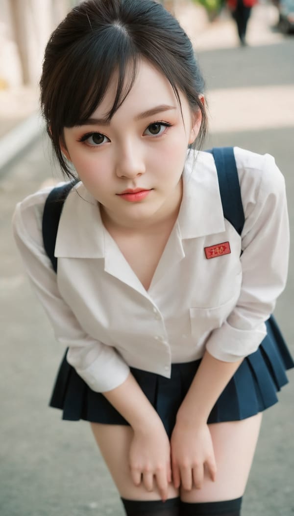 Tags: 21872187, SDXL
{"3": {"inputs": {"seed": 893147222435839, "steps": 32, "cfg": 5.3, "sampler_name": "dpmpp_2m", "scheduler": "karras", "denoise": 1.0, "model": ["27", 0], "positive": ["6", 0], "negative": ["7", 0], "latent_image": ["5", 0]}, "class_type": "KSampler"}, "4": {"inputs": {"ckpt_name": "juggernautXL_v8Rundiffusion.safetensors"}, "class_type": "CheckpointLoaderSimple"}, "5": {"inputs": {"width": 768, "height": 1344, "batch_size": 1}, "class_type": "EmptyLatentImage"}, "6": {"inputs": {"text": "18 year old girl, (slim:0.99), (blush:1.06), (pale skin:1.08), (double eyelids:1.05), (detailed face:0.97), (seductive facial expression:0.99), (seductive pose:1.05), (temptress:0.99), (sexy lips:1.09), (cute:1.10), (beautiful eyes:1.09), (eyelashes:1.07), (idol:1.08), (on all fours:1.03), (spreading ass cheeks:1.03), (from behind:1.09), (backboob:1.04), (school uniform:1.11), choker, busy street, (detailed skin:1.02), (natural looking skin:1.07), (skin fuzz:1.01), (portra:1.03), (soft lighting:1.08), (textured skin:1.06), (film:1.07), (candid cinema:1.01), (RAW:1.02)", "clip": ["27", 1]}, "class_type": "CLIPTextEncode"}, "7": {"inputs": {"text": "(bad hands:1.06), (distorted:1.12), (open mouth:1.06), (low resolution:1.09), (watermark:1.10), (worst quality:1.10), (twisted:1.07)", "clip": ["27", 1]}, "class_type": "CLIPTextEncode"}, "8": {"inputs": {"samples": ["3", 0], "vae": ["4", 2]}, "class_type": "VAEDecode"}, "25": {"inputs": {"lora_name": "nudify_xl.safetensors", "strength_model": 0.35, "strength_clip": 0.2, "model": ["4", 0], "clip": ["4", 1]}, "class_type": "LoraLoader"}, "26": {"inputs": {"lora_name": "shirtlift_SDXL_v2.safetensors", "strength_model": 0.0, "strength_clip": 0.0, "model": ["25", 0], "clip": ["25", 1]}, "class_type": "LoraLoader"}, "27": {"inputs": {"lora_name": "PerfectEyesXL.safetensors", "strength_model": 0.03, "strength_clip": 0.09, "model": ["26", 0], "clip": ["26", 1]}, "class_type": "LoraLoader"}, "30": {"inputs": {"model_name": "4x_NMKD-Superscale-SP_178000_G.pth"}, "class_type": "UpscaleModelLoader"}, "31": {"inputs": {"upscale_model": ["30", 0], "image": ["8", 0]}, "class_type": "ImageUpscaleWithModel"}, "32": {"inputs": {"upscale_method": "lanczos", "scale_by": 0.5, "image": ["31", 0]}, "class_type": "ImageScaleBy"}, "33": {"inputs": {"pixels": ["32", 0], "vae": ["4", 2]}, "class_type": "VAEEncode"}, "34": {"inputs": {"seed": 893147222435839, "steps": 32, "cfg": 5.3, "sampler_name": "dpmpp_2m", "scheduler": "karras", "denoise": 0.3, "model": ["27", 0], "positive": ["6", 0], "negative": ["7", 0], "latent_image": ["33", 0]}, "class_type": "KSampler"}, "36": {"inputs": {"samples": ["34", 0], "vae": ["4", 2]}, "class_type": "VAEDecode"}, "39": {"inputs": {"filename_prefix": "comfyapi-1706846544973", "images": ["36", 0]}, "class_type": "SaveImage"}}