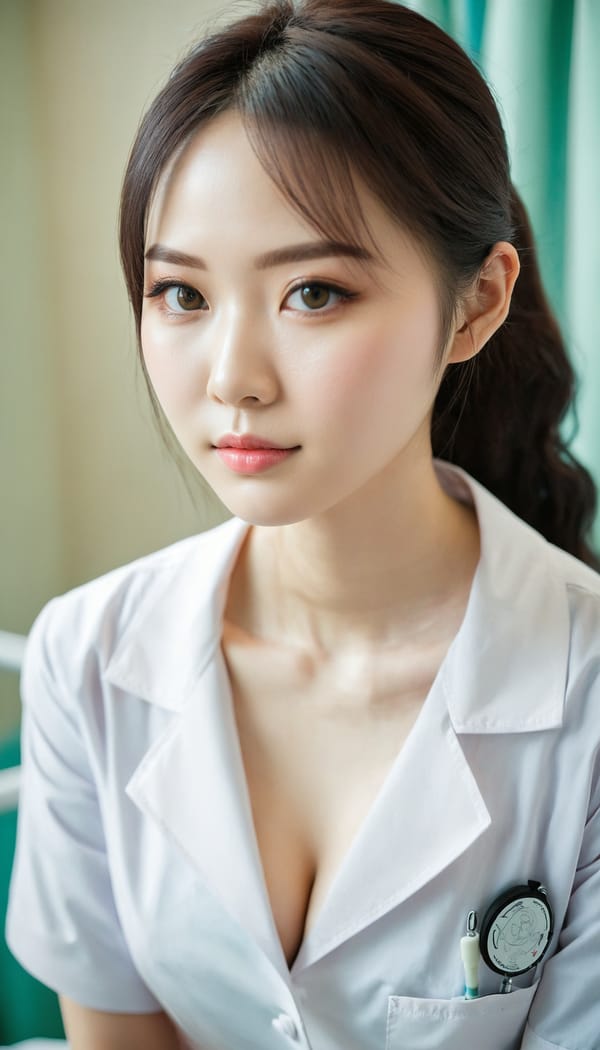 Tags: 21872187, SDXL
{"3": {"inputs": {"seed": 770141814392061, "steps": 64, "cfg": 7.58, "sampler_name": "dpmpp_2m", "scheduler": "karras", "denoise": 1.0, "model": ["27", 0], "positive": ["6", 0], "negative": ["7", 0], "latent_image": ["5", 0]}, "class_type": "KSampler"}, "4": {"inputs": {"ckpt_name": "juggernautxl.safetensors"}, "class_type": "CheckpointLoaderSimple"}, "5": {"inputs": {"width": 768, "height": 1344, "batch_size": 1}, "class_type": "EmptyLatentImage"}, "6": {"inputs": {"text": "28 year old girl, (taiwanese:1.09), (russian:1.01), (blush:0.95), (beautiful eyes:1.07), (idol:1.12), (slim:1.05), (pale skin:1.05), (seductive facial expression:1.03), (detailed face:1.06), (eyelashes:1.02), (double eyelids:1.08), (cute:1.05), (temptress:1.12), (sexy lips:1.03), (seductive pose:0.96), (on all fours:1.02), (spreading ass cheeks:1.00), (from behind:0.97), (backboob:1.12), (nurse in uniform:1.03) working in a hospital ward, (natural looking skin:1.03), (textured skin:1.06), (film:1.08), (RAW:1.06), (detailed skin:1.05), (candid cinema:1.03), (skin fuzz:1.00), (portra:1.03), (soft lighting:1.01)", "clip": ["27", 1]}, "class_type": "CLIPTextEncode"}, "7": {"inputs": {"text": "(open mouth:1.09), (twisted:1.07), (worst quality:1.11), (watermark:1.08), (low resolution:1.06), (distorted:1.13), (bad hands:1.06)", "clip": ["27", 1]}, "class_type": "CLIPTextEncode"}, "8": {"inputs": {"samples": ["3", 0], "vae": ["4", 2]}, "class_type": "VAEDecode"}, "25": {"inputs": {"lora_name": "nudify_xl.safetensors", "strength_model": 0.04, "strength_clip": 0.25, "model": ["4", 0], "clip": ["4", 1]}, "class_type": "LoraLoader"}, "26": {"inputs": {"lora_name": "shirtlift_SDXL_v2.safetensors", "strength_model": 0.16, "strength_clip": 0.08, "model": ["25", 0], "clip": ["25", 1]}, "class_type": "LoraLoader"}, "27": {"inputs": {"lora_name": "PerfectEyesXL.safetensors", "strength_model": 0.08, "strength_clip": 0.19, "model": ["26", 0], "clip": ["26", 1]}, "class_type": "LoraLoader"}, "30": {"inputs": {"model_name": "4x_NMKD-Superscale-SP_178000_G.pth"}, "class_type": "UpscaleModelLoader"}, "31": {"inputs": {"upscale_model": ["30", 0], "image": ["8", 0]}, "class_type": "ImageUpscaleWithModel"}, "32": {"inputs": {"upscale_method": "lanczos", "scale_by": 0.5, "image": ["31", 0]}, "class_type": "ImageScaleBy"}, "33": {"inputs": {"pixels": ["32", 0], "vae": ["4", 2]}, "class_type": "VAEEncode"}, "34": {"inputs": {"seed": 770141814392061, "steps": 64, "cfg": 7.58, "sampler_name": "dpmpp_2m", "scheduler": "karras", "denoise": 0.3, "model": ["27", 0], "positive": ["6", 0], "negative": ["7", 0], "latent_image": ["33", 0]}, "class_type": "KSampler"}, "36": {"inputs": {"samples": ["34", 0], "vae": ["4", 2]}, "class_type": "VAEDecode"}, "39": {"inputs": {"filename_prefix": "comfyapi-1732255451601", "images": ["36", 0]}, "class_type": "SaveImage"}}