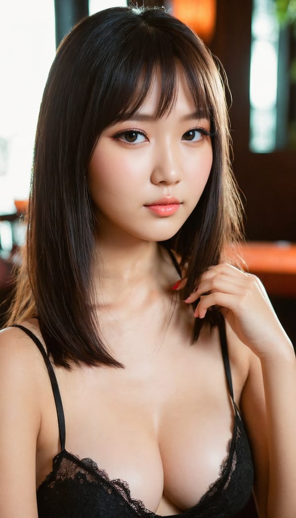 Tags: 21872187, SDXL
{"3": {"inputs": {"seed": 988029091386069, "steps": 64, "cfg": 6.64, "sampler_name": "dpmpp_2m", "scheduler": "karras", "denoise": 1.0, "model": ["27", 0], "positive": ["6", 0], "negative": ["7", 0], "latent_image": ["5", 0]}, "class_type": "KSampler"}, "4": {"inputs": {"ckpt_name": "juggernautXL_v8Rundiffusion.safetensors"}, "class_type": "CheckpointLoaderSimple"}, "5": {"inputs": {"width": 768, "height": 1344, "batch_size": 1}, "class_type": "EmptyLatentImage"}, "6": {"inputs": {"text": "19 year old girl, (ukrainian:1.12), (taiwanese:1.12), (sexy lips:1.09), (cute:1.12), (seductive pose:0.99), (seductive facial expression:1.00), (detailed face:1.10), (double eyelids:0.96), (temptress:1.01), (blush:1.03), (slim:1.12), (eyelashes:0.98), (beautiful eyes:1.11), (idol:0.95), (in a seductive pose:1.11), (large perky breasts:0.98), (cleavage:0.98), (thigh gap:1.08), (wearing a little black dress:1.06) at a fine dining restaurant, (portra:1.02), (natural looking skin:1.00), (detailed skin:1.00), (film:1.04), (RAW:1.08), (textured skin:1.08), (soft lighting:1.06), (candid cinema:1.02), (skin fuzz:1.08)", "clip": ["27", 1]}, "class_type": "CLIPTextEncode"}, "7": {"inputs": {"text": "(watermark:1.08), (distorted:1.11), (open mouth:1.08), (bad hands:1.08), (low resolution:1.12), (twisted:1.10), (worst quality:1.10)", "clip": ["27", 1]}, "class_type": "CLIPTextEncode"}, "8": {"inputs": {"samples": ["3", 0], "vae": ["4", 2]}, "class_type": "VAEDecode"}, "25": {"inputs": {"lora_name": "nudify_xl.safetensors", "strength_model": 0.03, "strength_clip": 0.24, "model": ["4", 0], "clip": ["4", 1]}, "class_type": "LoraLoader"}, "26": {"inputs": {"lora_name": "shirtlift_SDXL_v2.safetensors", "strength_model": 0.05, "strength_clip": 0.08, "model": ["25", 0], "clip": ["25", 1]}, "class_type": "LoraLoader"}, "27": {"inputs": {"lora_name": "PerfectEyesXL.safetensors", "strength_model": 0.19, "strength_clip": 0.1, "model": ["26", 0], "clip": ["26", 1]}, "class_type": "LoraLoader"}, "30": {"inputs": {"model_name": "4x_NMKD-Superscale-SP_178000_G.pth"}, "class_type": "UpscaleModelLoader"}, "31": {"inputs": {"upscale_model": ["30", 0], "image": ["8", 0]}, "class_type": "ImageUpscaleWithModel"}, "32": {"inputs": {"upscale_method": "lanczos", "scale_by": 0.5, "image": ["31", 0]}, "class_type": "ImageScaleBy"}, "33": {"inputs": {"pixels": ["32", 0], "vae": ["4", 2]}, "class_type": "VAEEncode"}, "34": {"inputs": {"seed": 988029091386069, "steps": 64, "cfg": 6.64, "sampler_name": "dpmpp_2m", "scheduler": "karras", "denoise": 0.3, "model": ["27", 0], "positive": ["6", 0], "negative": ["7", 0], "latent_image": ["33", 0]}, "class_type": "KSampler"}, "36": {"inputs": {"samples": ["34", 0], "vae": ["4", 2]}, "class_type": "VAEDecode"}, "39": {"inputs": {"filename_prefix": "comfyapi-1708243936001", "images": ["36", 0]}, "class_type": "SaveImage"}}