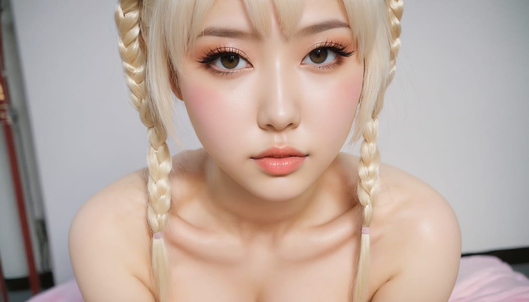 Tags: 21872187, SDXL
{"3": {"inputs": {"seed": 152900714916259, "steps": 32, "cfg": 6.88, "sampler_name": "dpmpp_2m", "scheduler": "karras", "denoise": 1.0, "model": ["27", 0], "positive": ["6", 0], "negative": ["7", 0], "latent_image": ["5", 0]}, "class_type": "KSampler"}, "4": {"inputs": {"ckpt_name": "juggernautxl.safetensors"}, "class_type": "CheckpointLoaderSimple"}, "5": {"inputs": {"width": 1344, "height": 768, "batch_size": 1}, "class_type": "EmptyLatentImage"}, "6": {"inputs": {"text": "21 year old girl, (russian:1.05), (korean:1.03), (double eyelids:0.95), (beautiful eyes:1.10), (temptress:1.05), (eyelashes:0.99), (sexy lips:1.14), (slim:0.98), (detailed face:1.10), (pale skin:1.13), (seductive facial expression:1.14), (seductive pose:1.06), (idol:1.07), (blush:1.13), (in a seductive pose:1.12), (large perky breasts:1.02), (cleavage:0.97), (thigh gap:1.14), (in a cosplay:1.00) at comiket posing for camera, (skin fuzz:1.01), (RAW:1.05), (natural looking skin:1.01), (film:1.00), (soft lighting:1.05), (textured skin:1.00), (detailed skin:1.06), (candid cinema:1.09), (portra:1.04)", "clip": ["27", 1]}, "class_type": "CLIPTextEncode"}, "7": {"inputs": {"text": "(open mouth:1.12), (low resolution:1.05), (distorted:1.06), (worst quality:1.08), (twisted:1.05), (watermark:1.06), (bad hands:1.08)", "clip": ["27", 1]}, "class_type": "CLIPTextEncode"}, "8": {"inputs": {"samples": ["3", 0], "vae": ["4", 2]}, "class_type": "VAEDecode"}, "25": {"inputs": {"lora_name": "nudify_xl.safetensors", "strength_model": 0.11, "strength_clip": 0.26, "model": ["4", 0], "clip": ["4", 1]}, "class_type": "LoraLoader"}, "26": {"inputs": {"lora_name": "shirtlift_SDXL_v2.safetensors", "strength_model": 0.0, "strength_clip": 0.18, "model": ["25", 0], "clip": ["25", 1]}, "class_type": "LoraLoader"}, "27": {"inputs": {"lora_name": "PerfectEyesXL.safetensors", "strength_model": 0.19, "strength_clip": 0.11, "model": ["26", 0], "clip": ["26", 1]}, "class_type": "LoraLoader"}, "30": {"inputs": {"model_name": "4x_NMKD-Superscale-SP_178000_G.pth"}, "class_type": "UpscaleModelLoader"}, "31": {"inputs": {"upscale_model": ["30", 0], "image": ["8", 0]}, "class_type": "ImageUpscaleWithModel"}, "32": {"inputs": {"upscale_method": "lanczos", "scale_by": 0.5, "image": ["31", 0]}, "class_type": "ImageScaleBy"}, "33": {"inputs": {"pixels": ["32", 0], "vae": ["4", 2]}, "class_type": "VAEEncode"}, "34": {"inputs": {"seed": 152900714916259, "steps": 32, "cfg": 6.88, "sampler_name": "dpmpp_2m", "scheduler": "karras", "denoise": 0.3, "model": ["27", 0], "positive": ["6", 0], "negative": ["7", 0], "latent_image": ["33", 0]}, "class_type": "KSampler"}, "36": {"inputs": {"samples": ["34", 0], "vae": ["4", 2]}, "class_type": "VAEDecode"}, "39": {"inputs": {"filename_prefix": "comfyapi-1716433600508", "images": ["36", 0]}, "class_type": "SaveImage"}}