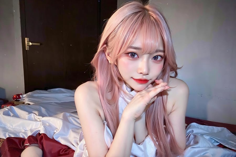 Tags: 21872187
<lora:JapaneseDollLikeness_v15:0.74>, <lora:koreanDollLikeness:0.31>, <lora:taiwanDollLikeness_v20:0.60>, <lora:YaeMiko_Test:0.79>, (russian:1.09), (ukrainian:0.97), (cosplay:1.03), cosplay exhibition, comiket, posing for camera, (on all fours:1.16), spreading ass cheeks, (from behind:1.07), <lora:fixStandingDoggyStyle:0.33>, backboob, <lora:Addams:0.21>, extremely detailed eyes, extremely detailed face, cute, (photorealistic:1.18), seductive smile, double eyelids, eyelashes, pale skin, perky breasts, full body portrait, textured skin, RAW, sharp, hyper realistic, (long slim legs:1.05), blush, delicate and beautiful girl, 1girl, (stunningly attractive:0.92), (dramatic:1.00)
Negative prompt: sketches, paintings, black and white, fat, (worst quality:2.04)
Steps: 32, Sampler: DPM++ 2M Karras, CFG scale: 6.02, Seed: 2043012530, Size: 768x512, Model hash: fc2511737a, Model: chilloutmix_NiPrunedFp32Fix, Seed resize from: -1x-1, Denoising strength: 0.4, Version: v1.2.1, Hires upscale: 2.5, Hires steps: 16, Hires upscaler: ESRGAN_4x