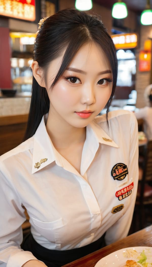 Tags: 21872187, SDXL
{"3": {"inputs": {"seed": 375145299898553, "steps": 64, "cfg": 5.78, "sampler_name": "dpmpp_2m", "scheduler": "karras", "denoise": 1.0, "model": ["27", 0], "positive": ["6", 0], "negative": ["7", 0], "latent_image": ["5", 0]}, "class_type": "KSampler"}, "4": {"inputs": {"ckpt_name": "juggernautxl.safetensors"}, "class_type": "CheckpointLoaderSimple"}, "5": {"inputs": {"width": 768, "height": 1344, "batch_size": 1}, "class_type": "EmptyLatentImage"}, "6": {"inputs": {"text": "27 year old girl, (chinese:0.99), (sexy lips:0.95), (seductive facial expression:1.07), (blush:1.04), (detailed face:1.14), (eyelashes:0.97), (double eyelids:1.08), (seductive pose:1.02), (cute:1.13), (slim:1.06), (idol:1.12), (pale skin:1.03), (temptress:1.04), (beautiful eyes:1.02), (on all fours:1.12), (spreading ass cheeks:1.03), (from behind:1.14), (backboob:1.10), (a waitress in uniform:1.10) working at a restaurant, (skin fuzz:1.01), (detailed skin:1.00), (natural looking skin:1.08), (film:1.08), (textured skin:1.05), (portra:1.06), (soft lighting:1.02), (RAW:1.03), (candid cinema:1.00)", "clip": ["27", 1]}, "class_type": "CLIPTextEncode"}, "7": {"inputs": {"text": "(twisted:1.12), (distorted:1.06), (worst quality:1.06), (open mouth:1.11), (watermark:1.06), (low resolution:1.10), (bad hands:1.09)", "clip": ["27", 1]}, "class_type": "CLIPTextEncode"}, "8": {"inputs": {"samples": ["3", 0], "vae": ["4", 2]}, "class_type": "VAEDecode"}, "25": {"inputs": {"lora_name": "nudify_xl.safetensors", "strength_model": 0.31, "strength_clip": 0.05, "model": ["4", 0], "clip": ["4", 1]}, "class_type": "LoraLoader"}, "26": {"inputs": {"lora_name": "shirtlift_SDXL_v2.safetensors", "strength_model": 0.08, "strength_clip": 0.16, "model": ["25", 0], "clip": ["25", 1]}, "class_type": "LoraLoader"}, "27": {"inputs": {"lora_name": "PerfectEyesXL.safetensors", "strength_model": 0.18, "strength_clip": 0.09, "model": ["26", 0], "clip": ["26", 1]}, "class_type": "LoraLoader"}, "30": {"inputs": {"model_name": "4x_NMKD-Superscale-SP_178000_G.pth"}, "class_type": "UpscaleModelLoader"}, "31": {"inputs": {"upscale_model": ["30", 0], "image": ["8", 0]}, "class_type": "ImageUpscaleWithModel"}, "32": {"inputs": {"upscale_method": "lanczos", "scale_by": 0.5, "image": ["31", 0]}, "class_type": "ImageScaleBy"}, "33": {"inputs": {"pixels": ["32", 0], "vae": ["4", 2]}, "class_type": "VAEEncode"}, "34": {"inputs": {"seed": 375145299898553, "steps": 64, "cfg": 5.78, "sampler_name": "dpmpp_2m", "scheduler": "karras", "denoise": 0.3, "model": ["27", 0], "positive": ["6", 0], "negative": ["7", 0], "latent_image": ["33", 0]}, "class_type": "KSampler"}, "36": {"inputs": {"samples": ["34", 0], "vae": ["4", 2]}, "class_type": "VAEDecode"}, "39": {"inputs": {"filename_prefix": "comfyapi-1714291649450", "images": ["36", 0]}, "class_type": "SaveImage"}}