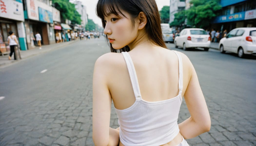 Tags: 21872187, SDXL
{"3": {"inputs": {"seed": 188040053539525, "steps": 64, "cfg": 7.5, "sampler_name": "dpmpp_2m", "scheduler": "karras", "denoise": 1.0, "model": ["27", 0], "positive": ["6", 0], "negative": ["7", 0], "latent_image": ["5", 0]}, "class_type": "KSampler"}, "4": {"inputs": {"ckpt_name": "helloworldxl.safetensors"}, "class_type": "CheckpointLoaderSimple"}, "5": {"inputs": {"width": 1344, "height": 768, "batch_size": 1}, "class_type": "EmptyLatentImage"}, "6": {"inputs": {"text": "18 year old girl, (ukrainian:1.11), (korean:1.10), (eyelashes:0.99), (seductive pose:1.04), (pale skin:1.06), (sexy lips:0.96), (idol:0.95), (cute:1.00), (seductive facial expression:1.02), (double eyelids:1.10), (detailed face:1.02), (blush:0.98), (beautiful eyes:1.05), (slim:1.00), (on all fours:1.05), (spreading ass cheeks:0.97), (from behind:1.02), (backboob:0.95), (white tanktop:1.11), busy street, (film:1.01), (portra:1.05), (soft lighting:1.00), (candid cinema:1.07), (RAW:1.01), (textured skin:1.07), (detailed skin:1.08), (skin fuzz:1.00), (natural looking skin:1.09)", "clip": ["27", 1]}, "class_type": "CLIPTextEncode"}, "7": {"inputs": {"text": "(open mouth:1.13), (worst quality:1.14), (distorted:1.14), (low resolution:1.09), (bad hands:1.13), (twisted:1.07), (watermark:1.07)", "clip": ["27", 1]}, "class_type": "CLIPTextEncode"}, "8": {"inputs": {"samples": ["3", 0], "vae": ["4", 2]}, "class_type": "VAEDecode"}, "25": {"inputs": {"lora_name": "nudify_xl.safetensors", "strength_model": 0.09, "strength_clip": 0.06, "model": ["4", 0], "clip": ["4", 1]}, "class_type": "LoraLoader"}, "26": {"inputs": {"lora_name": "shirtlift_SDXL_v2.safetensors", "strength_model": 0.13, "strength_clip": 0.16, "model": ["25", 0], "clip": ["25", 1]}, "class_type": "LoraLoader"}, "27": {"inputs": {"lora_name": "PerfectEyesXL.safetensors", "strength_model": 0.14, "strength_clip": 0.13, "model": ["26", 0], "clip": ["26", 1]}, "class_type": "LoraLoader"}, "30": {"inputs": {"model_name": "4x_NMKD-Superscale-SP_178000_G.pth"}, "class_type": "UpscaleModelLoader"}, "31": {"inputs": {"upscale_model": ["30", 0], "image": ["8", 0]}, "class_type": "ImageUpscaleWithModel"}, "32": {"inputs": {"upscale_method": "lanczos", "scale_by": 0.5, "image": ["31", 0]}, "class_type": "ImageScaleBy"}, "33": {"inputs": {"pixels": ["32", 0], "vae": ["4", 2]}, "class_type": "VAEEncode"}, "34": {"inputs": {"seed": 188040053539525, "steps": 64, "cfg": 7.5, "sampler_name": "dpmpp_2m", "scheduler": "karras", "denoise": 0.3, "model": ["27", 0], "positive": ["6", 0], "negative": ["7", 0], "latent_image": ["33", 0]}, "class_type": "KSampler"}, "36": {"inputs": {"samples": ["34", 0], "vae": ["4", 2]}, "class_type": "VAEDecode"}, "39": {"inputs": {"filename_prefix": "comfyapi-1714556866901", "images": ["36", 0]}, "class_type": "SaveImage"}}