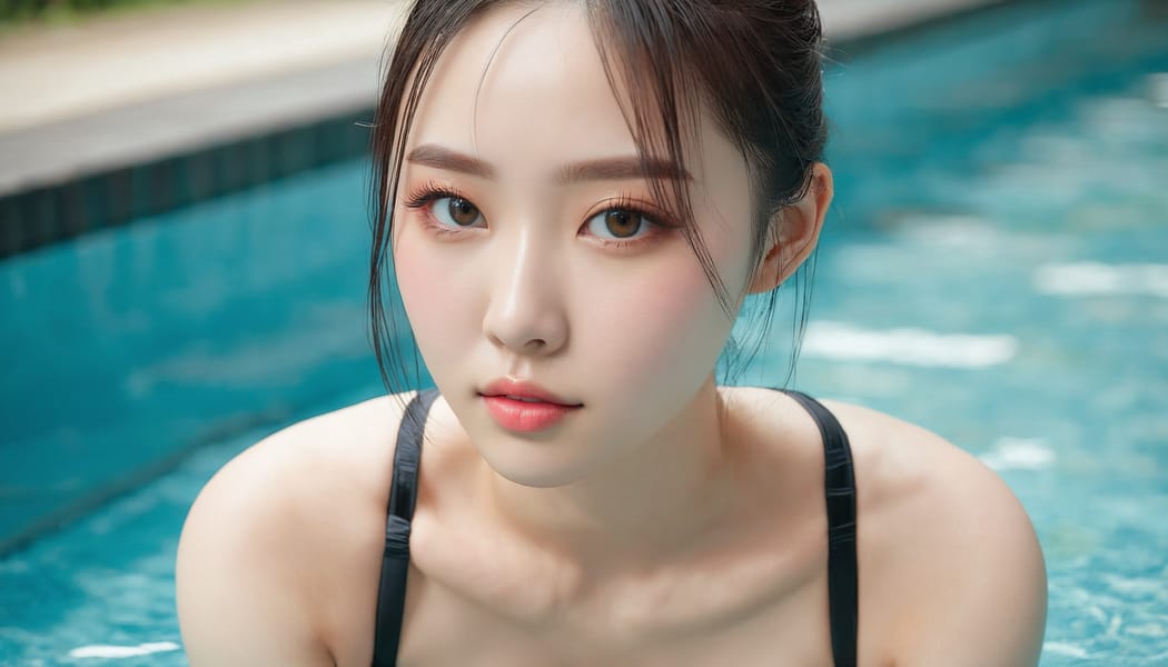 Tags: 21872187, SDXL
{"3": {"inputs": {"seed": 401156748442230, "steps": 32, "cfg": 6.8, "sampler_name": "dpmpp_2m", "scheduler": "karras", "denoise": 1.0, "model": ["27", 0], "positive": ["6", 0], "negative": ["7", 0], "latent_image": ["5", 0]}, "class_type": "KSampler"}, "4": {"inputs": {"ckpt_name": "juggernautxl.safetensors"}, "class_type": "CheckpointLoaderSimple"}, "5": {"inputs": {"width": 1344, "height": 768, "batch_size": 1}, "class_type": "EmptyLatentImage"}, "6": {"inputs": {"text": "23 year old girl, (ukrainian:1.11), (korean:1.07), (chinese:0.95), (blush:1.04), (beautiful eyes:0.97), (slim:0.99), (double eyelids:1.08), (detailed face:0.99), (eyelashes:0.96), (pale skin:1.13), (cute:1.06), (idol:1.04), (temptress:1.13), (seductive pose:1.01), (sexy lips:1.11), (seductive facial expression:0.95), (in a seductive pose:1.11), (large perky breasts:1.00), (cleavage:1.13), (thigh gap:1.04), (in a swimsuit:0.96) at a pool, (textured skin:1.08), (RAW:1.06), (candid cinema:1.05), (natural looking skin:1.06), (film:1.08), (skin fuzz:1.08), (soft lighting:1.08), (detailed skin:1.01), (portra:1.05)", "clip": ["27", 1]}, "class_type": "CLIPTextEncode"}, "7": {"inputs": {"text": "(twisted:1.13), (distorted:1.08), (watermark:1.08), (worst quality:1.14), (low resolution:1.10), (bad hands:1.05), (open mouth:1.14)", "clip": ["27", 1]}, "class_type": "CLIPTextEncode"}, "8": {"inputs": {"samples": ["3", 0], "vae": ["4", 2]}, "class_type": "VAEDecode"}, "25": {"inputs": {"lora_name": "nudify_xl.safetensors", "strength_model": 0.2, "strength_clip": 0.13, "model": ["4", 0], "clip": ["4", 1]}, "class_type": "LoraLoader"}, "26": {"inputs": {"lora_name": "shirtlift_SDXL_v2.safetensors", "strength_model": 0.07, "strength_clip": 0.05, "model": ["25", 0], "clip": ["25", 1]}, "class_type": "LoraLoader"}, "27": {"inputs": {"lora_name": "PerfectEyesXL.safetensors", "strength_model": 0.02, "strength_clip": 0.07, "model": ["26", 0], "clip": ["26", 1]}, "class_type": "LoraLoader"}, "30": {"inputs": {"model_name": "4x_NMKD-Superscale-SP_178000_G.pth"}, "class_type": "UpscaleModelLoader"}, "31": {"inputs": {"upscale_model": ["30", 0], "image": ["8", 0]}, "class_type": "ImageUpscaleWithModel"}, "32": {"inputs": {"upscale_method": "lanczos", "scale_by": 0.5, "image": ["31", 0]}, "class_type": "ImageScaleBy"}, "33": {"inputs": {"pixels": ["32", 0], "vae": ["4", 2]}, "class_type": "VAEEncode"}, "34": {"inputs": {"seed": 401156748442230, "steps": 32, "cfg": 6.8, "sampler_name": "dpmpp_2m", "scheduler": "karras", "denoise": 0.3, "model": ["27", 0], "positive": ["6", 0], "negative": ["7", 0], "latent_image": ["33", 0]}, "class_type": "KSampler"}, "36": {"inputs": {"samples": ["34", 0], "vae": ["4", 2]}, "class_type": "VAEDecode"}, "39": {"inputs": {"filename_prefix": "comfyapi-1715933691042", "images": ["36", 0]}, "class_type": "SaveImage"}}