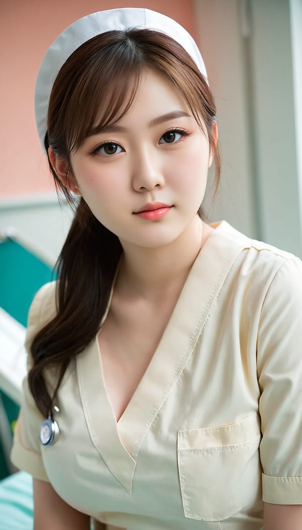 Tags: 21872187, SDXL
{"3": {"inputs": {"seed": 221979198676618, "steps": 32, "cfg": 7.84, "sampler_name": "dpmpp_2m", "scheduler": "karras", "denoise": 1.0, "model": ["27", 0], "positive": ["6", 0], "negative": ["7", 0], "latent_image": ["5", 0]}, "class_type": "KSampler"}, "4": {"inputs": {"ckpt_name": "juggernautXL_v8Rundiffusion.safetensors"}, "class_type": "CheckpointLoaderSimple"}, "5": {"inputs": {"width": 768, "height": 1344, "batch_size": 1}, "class_type": "EmptyLatentImage"}, "6": {"inputs": {"text": "19 year old girl, (japanese:1.13), (irish:1.14), (slim:1.00), (beautiful eyes:1.00), (double eyelids:1.11), (idol:0.96), (blush:1.09), (temptress:1.09), (seductive pose:1.00), (pale skin:1.13), (detailed face:0.98), (eyelashes:0.96), (sexy lips:1.00), (seductive facial expression:1.04), (in a seductive pose:1.14), (large perky breasts:1.10), (cleavage:1.08), (thigh gap:1.00), (nurse in uniform:1.14) working in a hospital ward, (detailed skin:1.09), (RAW:1.02), (skin fuzz:1.09), (film:1.07), (soft lighting:1.06), (portra:1.09), (natural looking skin:1.01), (textured skin:1.03), (candid cinema:1.04)", "clip": ["27", 1]}, "class_type": "CLIPTextEncode"}, "7": {"inputs": {"text": "(open mouth:1.10), (distorted:1.11), (watermark:1.07), (twisted:1.12), (worst quality:1.05), (low resolution:1.13), (bad hands:1.07)", "clip": ["27", 1]}, "class_type": "CLIPTextEncode"}, "8": {"inputs": {"samples": ["3", 0], "vae": ["4", 2]}, "class_type": "VAEDecode"}, "25": {"inputs": {"lora_name": "nudify_xl.safetensors", "strength_model": 0.17, "strength_clip": 0.24, "model": ["4", 0], "clip": ["4", 1]}, "class_type": "LoraLoader"}, "26": {"inputs": {"lora_name": "shirtlift_SDXL_v2.safetensors", "strength_model": 0.18, "strength_clip": 0.05, "model": ["25", 0], "clip": ["25", 1]}, "class_type": "LoraLoader"}, "27": {"inputs": {"lora_name": "PerfectEyesXL.safetensors", "strength_model": 0.15, "strength_clip": 0.13, "model": ["26", 0], "clip": ["26", 1]}, "class_type": "LoraLoader"}, "30": {"inputs": {"model_name": "4x_NMKD-Superscale-SP_178000_G.pth"}, "class_type": "UpscaleModelLoader"}, "31": {"inputs": {"upscale_model": ["30", 0], "image": ["8", 0]}, "class_type": "ImageUpscaleWithModel"}, "32": {"inputs": {"upscale_method": "lanczos", "scale_by": 0.5, "image": ["31", 0]}, "class_type": "ImageScaleBy"}, "33": {"inputs": {"pixels": ["32", 0], "vae": ["4", 2]}, "class_type": "VAEEncode"}, "34": {"inputs": {"seed": 221979198676618, "steps": 32, "cfg": 7.84, "sampler_name": "dpmpp_2m", "scheduler": "karras", "denoise": 0.3, "model": ["27", 0], "positive": ["6", 0], "negative": ["7", 0], "latent_image": ["33", 0]}, "class_type": "KSampler"}, "36": {"inputs": {"samples": ["34", 0], "vae": ["4", 2]}, "class_type": "VAEDecode"}, "39": {"inputs": {"filename_prefix": "comfyapi-1707535073005", "images": ["36", 0]}, "class_type": "SaveImage"}}