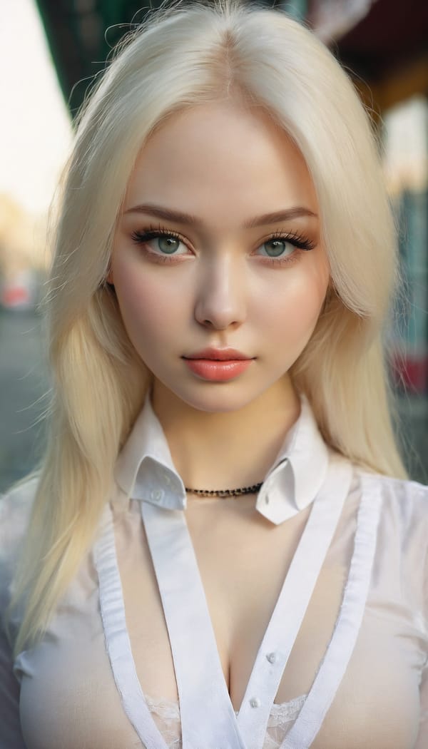 Tags: 21872187, SDXL
{"3": {"inputs": {"seed": 211387744518192, "steps": 32, "cfg": 6.5, "sampler_name": "dpmpp_2m", "scheduler": "karras", "denoise": 1.0, "model": ["27", 0], "positive": ["6", 0], "negative": ["7", 0], "latent_image": ["5", 0]}, "class_type": "KSampler"}, "4": {"inputs": {"ckpt_name": "juggernautxl.safetensors"}, "class_type": "CheckpointLoaderSimple"}, "5": {"inputs": {"width": 768, "height": 1344, "batch_size": 1}, "class_type": "EmptyLatentImage"}, "6": {"inputs": {"text": "26 year old girl, (russian:1.14), (seductive pose:1.10), (idol:1.07), (seductive facial expression:1.06), (beautiful eyes:1.09), (detailed face:1.01), (eyelashes:0.99), (double eyelids:1.02), (sexy lips:1.14), (pale skin:1.07), (slim:1.09), (temptress:0.98), (cute:1.10), (in a seductive pose:0.96), (large perky breasts:0.96), (cleavage:1.09), (thigh gap:1.13), (school uniform:1.00), choker, busy street, (portra:1.08), (soft lighting:1.02), (skin fuzz:1.07), (RAW:1.02), (detailed skin:1.09), (natural looking skin:1.01), (textured skin:1.00), (film:1.07), (candid cinema:1.04)", "clip": ["27", 1]}, "class_type": "CLIPTextEncode"}, "7": {"inputs": {"text": "(bad hands:1.12), (open mouth:1.10), (twisted:1.05), (distorted:1.14), (watermark:1.07), (worst quality:1.06), (low resolution:1.10)", "clip": ["27", 1]}, "class_type": "CLIPTextEncode"}, "8": {"inputs": {"samples": ["3", 0], "vae": ["4", 2]}, "class_type": "VAEDecode"}, "25": {"inputs": {"lora_name": "nudify_xl.safetensors", "strength_model": 0.33, "strength_clip": 0.09, "model": ["4", 0], "clip": ["4", 1]}, "class_type": "LoraLoader"}, "26": {"inputs": {"lora_name": "shirtlift_SDXL_v2.safetensors", "strength_model": 0.01, "strength_clip": 0.03, "model": ["25", 0], "clip": ["25", 1]}, "class_type": "LoraLoader"}, "27": {"inputs": {"lora_name": "PerfectEyesXL.safetensors", "strength_model": 0.17, "strength_clip": 0.0, "model": ["26", 0], "clip": ["26", 1]}, "class_type": "LoraLoader"}, "30": {"inputs": {"model_name": "4x_NMKD-Superscale-SP_178000_G.pth"}, "class_type": "UpscaleModelLoader"}, "31": {"inputs": {"upscale_model": ["30", 0], "image": ["8", 0]}, "class_type": "ImageUpscaleWithModel"}, "32": {"inputs": {"upscale_method": "lanczos", "scale_by": 0.5, "image": ["31", 0]}, "class_type": "ImageScaleBy"}, "33": {"inputs": {"pixels": ["32", 0], "vae": ["4", 2]}, "class_type": "VAEEncode"}, "34": {"inputs": {"seed": 211387744518192, "steps": 32, "cfg": 6.5, "sampler_name": "dpmpp_2m", "scheduler": "karras", "denoise": 0.3, "model": ["27", 0], "positive": ["6", 0], "negative": ["7", 0], "latent_image": ["33", 0]}, "class_type": "KSampler"}, "36": {"inputs": {"samples": ["34", 0], "vae": ["4", 2]}, "class_type": "VAEDecode"}, "39": {"inputs": {"filename_prefix": "comfyapi-1719832488295", "images": ["36", 0]}, "class_type": "SaveImage"}}