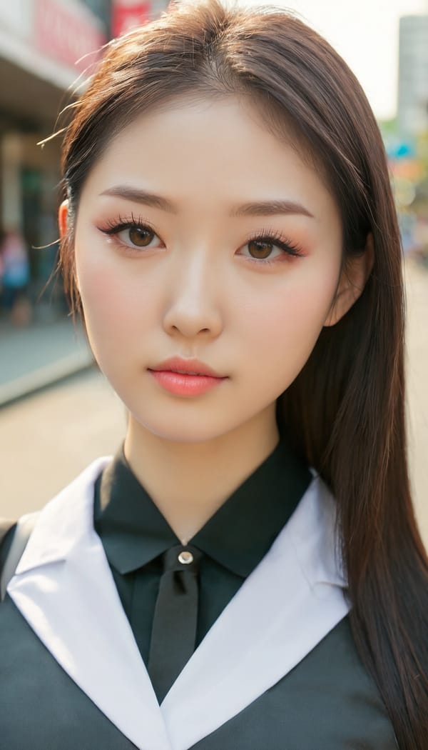 Tags: 21872187, SDXL
{"3": {"inputs": {"seed": 920892820619453, "steps": 64, "cfg": 5.18, "sampler_name": "dpmpp_2m", "scheduler": "karras", "denoise": 1.0, "model": ["27", 0], "positive": ["6", 0], "negative": ["7", 0], "latent_image": ["5", 0]}, "class_type": "KSampler"}, "4": {"inputs": {"ckpt_name": "juggernautxl.safetensors"}, "class_type": "CheckpointLoaderSimple"}, "5": {"inputs": {"width": 768, "height": 1344, "batch_size": 1}, "class_type": "EmptyLatentImage"}, "6": {"inputs": {"text": "23 year old girl, (japanese:1.10), (taiwanese:1.09), (russian:1.04), (sexy lips:1.07), (pale skin:0.99), (seductive pose:0.99), (beautiful eyes:1.07), (seductive facial expression:0.98), (blush:0.96), (slim:1.00), (temptress:1.08), (idol:1.00), (cute:0.95), (eyelashes:1.11), (detailed face:0.99), (double eyelids:0.95), (in a seductive pose:1.00), (large perky breasts:0.97), (cleavage:1.10), (thigh gap:0.96), (school uniform:1.10), choker, busy street, (film:1.02), (candid cinema:1.02), (natural looking skin:1.03), (RAW:1.01), (textured skin:1.00), (detailed skin:1.02), (portra:1.00), (soft lighting:1.01)", "clip": ["27", 1]}, "class_type": "CLIPTextEncode"}, "7": {"inputs": {"text": "(low resolution:1.11), (watermark:1.11), (worst quality:1.05), (twisted:1.06), (bad hands:1.10), (open mouth:1.09), (distorted:1.13)", "clip": ["27", 1]}, "class_type": "CLIPTextEncode"}, "8": {"inputs": {"samples": ["3", 0], "vae": ["4", 2]}, "class_type": "VAEDecode"}, "25": {"inputs": {"lora_name": "nudify_xl.safetensors", "strength_model": 0.33, "strength_clip": 0.3, "model": ["4", 0], "clip": ["4", 1]}, "class_type": "LoraLoader"}, "26": {"inputs": {"lora_name": "shirtlift_SDXL_v2.safetensors", "strength_model": 0.13, "strength_clip": 0.08, "model": ["25", 0], "clip": ["25", 1]}, "class_type": "LoraLoader"}, "27": {"inputs": {"lora_name": "PerfectEyesXL.safetensors", "strength_model": 0.12, "strength_clip": 0.13, "model": ["26", 0], "clip": ["26", 1]}, "class_type": "LoraLoader"}, "30": {"inputs": {"model_name": "4x_NMKD-Superscale-SP_178000_G.pth"}, "class_type": "UpscaleModelLoader"}, "31": {"inputs": {"upscale_model": ["30", 0], "image": ["8", 0]}, "class_type": "ImageUpscaleWithModel"}, "32": {"inputs": {"upscale_method": "lanczos", "scale_by": 0.5, "image": ["31", 0]}, "class_type": "ImageScaleBy"}, "33": {"inputs": {"pixels": ["32", 0], "vae": ["4", 2]}, "class_type": "VAEEncode"}, "34": {"inputs": {"seed": 920892820619453, "steps": 64, "cfg": 5.18, "sampler_name": "dpmpp_2m", "scheduler": "karras", "denoise": 0.3, "model": ["27", 0], "positive": ["6", 0], "negative": ["7", 0], "latent_image": ["33", 0]}, "class_type": "KSampler"}, "36": {"inputs": {"samples": ["34", 0], "vae": ["4", 2]}, "class_type": "VAEDecode"}, "39": {"inputs": {"filename_prefix": "comfyapi-1726034973941", "images": ["36", 0]}, "class_type": "SaveImage"}}