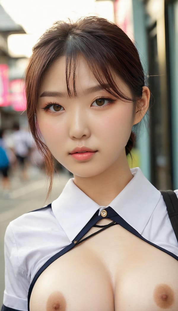 Tags: 21872187, SDXL
{"3": {"inputs": {"seed": 596734395152307, "steps": 64, "cfg": 5.83, "sampler_name": "dpmpp_2m", "scheduler": "karras", "denoise": 1.0, "model": ["27", 0], "positive": ["6", 0], "negative": ["7", 0], "latent_image": ["5", 0]}, "class_type": "KSampler"}, "4": {"inputs": {"ckpt_name": "juggernautxl.safetensors"}, "class_type": "CheckpointLoaderSimple"}, "5": {"inputs": {"width": 768, "height": 1344, "batch_size": 1}, "class_type": "EmptyLatentImage"}, "6": {"inputs": {"text": "23 year old girl, (korean:1.14), (seductive pose:0.96), (temptress:1.11), (cute:1.07), (slim:1.04), (eyelashes:0.99), (blush:1.12), (pale skin:0.97), (beautiful eyes:1.10), (detailed face:0.99), (sexy lips:1.11), (double eyelids:1.00), (seductive facial expression:0.95), (idol:1.00), (in a seductive pose:1.12), (large perky breasts:1.07), (cleavage:1.02), (thigh gap:1.02), (school uniform:1.14), choker, busy street, (candid cinema:1.09), (skin fuzz:1.07), (natural looking skin:1.08), (detailed skin:1.06), (portra:1.01), (soft lighting:1.09), (film:1.09), (RAW:1.07), (textured skin:1.02)", "clip": ["27", 1]}, "class_type": "CLIPTextEncode"}, "7": {"inputs": {"text": "(worst quality:1.13), (low resolution:1.05), (distorted:1.13), (open mouth:1.05), (twisted:1.13), (watermark:1.08), (bad hands:1.12)", "clip": ["27", 1]}, "class_type": "CLIPTextEncode"}, "8": {"inputs": {"samples": ["3", 0], "vae": ["4", 2]}, "class_type": "VAEDecode"}, "25": {"inputs": {"lora_name": "nudify_xl.safetensors", "strength_model": 0.26, "strength_clip": 0.1, "model": ["4", 0], "clip": ["4", 1]}, "class_type": "LoraLoader"}, "26": {"inputs": {"lora_name": "shirtlift_SDXL_v2.safetensors", "strength_model": 0.16, "strength_clip": 0.18, "model": ["25", 0], "clip": ["25", 1]}, "class_type": "LoraLoader"}, "27": {"inputs": {"lora_name": "PerfectEyesXL.safetensors", "strength_model": 0.1, "strength_clip": 0.13, "model": ["26", 0], "clip": ["26", 1]}, "class_type": "LoraLoader"}, "30": {"inputs": {"model_name": "4x_NMKD-Superscale-SP_178000_G.pth"}, "class_type": "UpscaleModelLoader"}, "31": {"inputs": {"upscale_model": ["30", 0], "image": ["8", 0]}, "class_type": "ImageUpscaleWithModel"}, "32": {"inputs": {"upscale_method": "lanczos", "scale_by": 0.5, "image": ["31", 0]}, "class_type": "ImageScaleBy"}, "33": {"inputs": {"pixels": ["32", 0], "vae": ["4", 2]}, "class_type": "VAEEncode"}, "34": {"inputs": {"seed": 596734395152307, "steps": 64, "cfg": 5.83, "sampler_name": "dpmpp_2m", "scheduler": "karras", "denoise": 0.3, "model": ["27", 0], "positive": ["6", 0], "negative": ["7", 0], "latent_image": ["33", 0]}, "class_type": "KSampler"}, "36": {"inputs": {"samples": ["34", 0], "vae": ["4", 2]}, "class_type": "VAEDecode"}, "39": {"inputs": {"filename_prefix": "comfyapi-1735072110839", "images": ["36", 0]}, "class_type": "SaveImage"}}