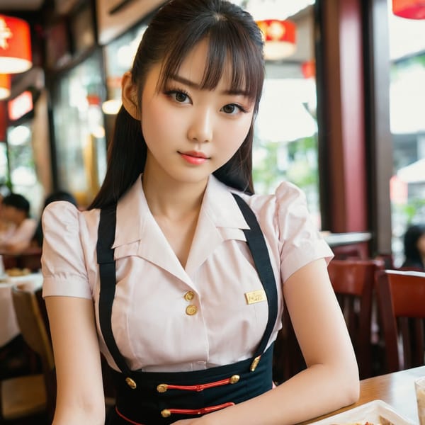 Tags: 21872187, SDXL
{"3": {"inputs": {"seed": 485192718298141, "steps": 32, "cfg": 5.81, "sampler_name": "dpmpp_2m", "scheduler": "karras", "denoise": 1.0, "model": ["27", 0], "positive": ["6", 0], "negative": ["7", 0], "latent_image": ["5", 0]}, "class_type": "KSampler"}, "4": {"inputs": {"ckpt_name": "juggernautxl.safetensors"}, "class_type": "CheckpointLoaderSimple"}, "5": {"inputs": {"width": 1024, "height": 1024, "batch_size": 1}, "class_type": "EmptyLatentImage"}, "6": {"inputs": {"text": "23 year old girl, (japanese:0.99), (temptress:1.05), (beautiful eyes:1.08), (eyelashes:1.06), (seductive pose:1.03), (seductive facial expression:1.12), (idol:1.13), (blush:0.95), (detailed face:1.03), (double eyelids:1.00), (pale skin:1.07), (cute:1.09), (perky ass:1.12), (exposed ass:1.01), (looking back:0.98), (sexy ass:1.08), (thigh gap:1.05), (a waitress in uniform:1.06) working at a restaurant, (portra:1.01), (detailed skin:1.02), (soft lighting:1.00), (film:1.04), (RAW:1.05), (skin fuzz:1.05), (natural looking skin:1.00), (textured skin:1.01), (candid cinema:1.04)", "clip": ["27", 1]}, "class_type": "CLIPTextEncode"}, "7": {"inputs": {"text": "(watermark:1.14), (twisted:1.12), (low resolution:1.10), (open mouth:1.12), (distorted:1.08), (bad hands:1.08)", "clip": ["27", 1]}, "class_type": "CLIPTextEncode"}, "8": {"inputs": {"samples": ["3", 0], "vae": ["4", 2]}, "class_type": "VAEDecode"}, "25": {"inputs": {"lora_name": "nudify_xl.safetensors", "strength_model": 0.29, "strength_clip": 0.04, "model": ["4", 0], "clip": ["4", 1]}, "class_type": "LoraLoader"}, "26": {"inputs": {"lora_name": "shirtlift_SDXL_v2.safetensors", "strength_model": 0.09, "strength_clip": 0.17, "model": ["25", 0], "clip": ["25", 1]}, "class_type": "LoraLoader"}, "27": {"inputs": {"lora_name": "PerfectEyesXL.safetensors", "strength_model": 0.16, "strength_clip": 0.14, "model": ["26", 0], "clip": ["26", 1]}, "class_type": "LoraLoader"}, "30": {"inputs": {"model_name": "4x_NMKD-Superscale-SP_178000_G.pth"}, "class_type": "UpscaleModelLoader"}, "31": {"inputs": {"upscale_model": ["30", 0], "image": ["8", 0]}, "class_type": "ImageUpscaleWithModel"}, "32": {"inputs": {"upscale_method": "lanczos", "scale_by": 0.5, "image": ["31", 0]}, "class_type": "ImageScaleBy"}, "33": {"inputs": {"pixels": ["32", 0], "vae": ["4", 2]}, "class_type": "VAEEncode"}, "34": {"inputs": {"seed": 485192718298141, "steps": 32, "cfg": 5.81, "sampler_name": "dpmpp_2m", "scheduler": "karras", "denoise": 0.3, "model": ["27", 0], "positive": ["6", 0], "negative": ["7", 0], "latent_image": ["33", 0]}, "class_type": "KSampler"}, "36": {"inputs": {"samples": ["34", 0], "vae": ["4", 2]}, "class_type": "VAEDecode"}, "39": {"inputs": {"filename_prefix": "comfyapi-1723770820171", "images": ["36", 0]}, "class_type": "SaveImage"}}