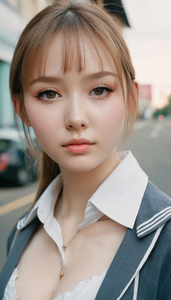 Tags: 21872187, SDXL
{"3": {"inputs": {"seed": 244168656511337, "steps": 32, "cfg": 6.14, "sampler_name": "dpmpp_2m", "scheduler": "karras", "denoise": 1.0, "model": ["27", 0], "positive": ["6", 0], "negative": ["7", 0], "latent_image": ["5", 0]}, "class_type": "KSampler"}, "4": {"inputs": {"ckpt_name": "juggernautxl.safetensors"}, "class_type": "CheckpointLoaderSimple"}, "5": {"inputs": {"width": 768, "height": 1344, "batch_size": 1}, "class_type": "EmptyLatentImage"}, "6": {"inputs": {"text": "23 year old girl, (russian:1.09), (seductive facial expression:0.96), (idol:1.02), (cute:1.00), (double eyelids:1.08), (detailed face:0.99), (slim:0.98), (blush:1.10), (seductive pose:1.13), (eyelashes:1.12), (pale skin:1.06), (on all fours:0.95), (spreading ass cheeks:1.10), (from behind:0.98), (backboob:1.10), (school uniform:1.04), choker, busy street, (textured skin:1.01), (RAW:1.04), (portra:1.04), (natural looking skin:1.08), (skin fuzz:1.02), (film:1.06), (detailed skin:1.02), (candid cinema:1.09), (soft lighting:1.04)", "clip": ["27", 1]}, "class_type": "CLIPTextEncode"}, "7": {"inputs": {"text": "(watermark:1.05), (twisted:1.10), (open mouth:1.13), (distorted:1.12), (low resolution:1.07), (worst quality:1.05), (bad hands:1.11)", "clip": ["27", 1]}, "class_type": "CLIPTextEncode"}, "8": {"inputs": {"samples": ["3", 0], "vae": ["4", 2]}, "class_type": "VAEDecode"}, "25": {"inputs": {"lora_name": "nudify_xl.safetensors", "strength_model": 0.0, "strength_clip": 0.18, "model": ["4", 0], "clip": ["4", 1]}, "class_type": "LoraLoader"}, "26": {"inputs": {"lora_name": "shirtlift_SDXL_v2.safetensors", "strength_model": 0.06, "strength_clip": 0.13, "model": ["25", 0], "clip": ["25", 1]}, "class_type": "LoraLoader"}, "27": {"inputs": {"lora_name": "PerfectEyesXL.safetensors", "strength_model": 0.06, "strength_clip": 0.12, "model": ["26", 0], "clip": ["26", 1]}, "class_type": "LoraLoader"}, "30": {"inputs": {"model_name": "4x_NMKD-Superscale-SP_178000_G.pth"}, "class_type": "UpscaleModelLoader"}, "31": {"inputs": {"upscale_model": ["30", 0], "image": ["8", 0]}, "class_type": "ImageUpscaleWithModel"}, "32": {"inputs": {"upscale_method": "lanczos", "scale_by": 0.5, "image": ["31", 0]}, "class_type": "ImageScaleBy"}, "33": {"inputs": {"pixels": ["32", 0], "vae": ["4", 2]}, "class_type": "VAEEncode"}, "34": {"inputs": {"seed": 244168656511337, "steps": 32, "cfg": 6.14, "sampler_name": "dpmpp_2m", "scheduler": "karras", "denoise": 0.3, "model": ["27", 0], "positive": ["6", 0], "negative": ["7", 0], "latent_image": ["33", 0]}, "class_type": "KSampler"}, "36": {"inputs": {"samples": ["34", 0], "vae": ["4", 2]}, "class_type": "VAEDecode"}, "39": {"inputs": {"filename_prefix": "comfyapi-1712131501657", "images": ["36", 0]}, "class_type": "SaveImage"}}