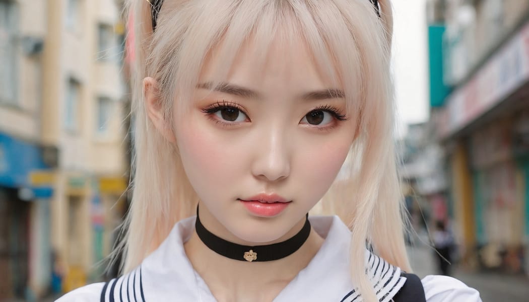 Tags: 21872187, SDXL
{"3": {"inputs": {"seed": 129707751295135, "steps": 64, "cfg": 5.5, "sampler_name": "dpmpp_2m", "scheduler": "karras", "denoise": 1.0, "model": ["27", 0], "positive": ["6", 0], "negative": ["7", 0], "latent_image": ["5", 0]}, "class_type": "KSampler"}, "4": {"inputs": {"ckpt_name": "juggernautxl.safetensors"}, "class_type": "CheckpointLoaderSimple"}, "5": {"inputs": {"width": 1344, "height": 768, "batch_size": 1}, "class_type": "EmptyLatentImage"}, "6": {"inputs": {"text": "22 year old girl, (ukrainian:1.13), (korean:1.01), (slim:0.99), (blush:1.11), (beautiful eyes:1.13), (eyelashes:1.01), (idol:1.03), (pale skin:1.12), (detailed face:1.04), (seductive pose:1.11), (cute:1.14), (sexy lips:0.97), (seductive facial expression:1.14), (temptress:0.97), (double eyelids:1.05), (in a seductive pose:0.98), (large perky breasts:0.95), (cleavage:1.09), (thigh gap:1.09), (school uniform:1.10), choker, busy street, (soft lighting:1.00), (detailed skin:1.06), (skin fuzz:1.03), (natural looking skin:1.02), (textured skin:1.04), (RAW:1.01), (candid cinema:1.00), (film:1.06), (portra:1.03)", "clip": ["27", 1]}, "class_type": "CLIPTextEncode"}, "7": {"inputs": {"text": "(worst quality:1.05), (twisted:1.10), (low resolution:1.10), (distorted:1.11), (watermark:1.08), (bad hands:1.11), (open mouth:1.05)", "clip": ["27", 1]}, "class_type": "CLIPTextEncode"}, "8": {"inputs": {"samples": ["3", 0], "vae": ["4", 2]}, "class_type": "VAEDecode"}, "25": {"inputs": {"lora_name": "nudify_xl.safetensors", "strength_model": 0.06, "strength_clip": 0.24, "model": ["4", 0], "clip": ["4", 1]}, "class_type": "LoraLoader"}, "26": {"inputs": {"lora_name": "shirtlift_SDXL_v2.safetensors", "strength_model": 0.11, "strength_clip": 0.03, "model": ["25", 0], "clip": ["25", 1]}, "class_type": "LoraLoader"}, "27": {"inputs": {"lora_name": "PerfectEyesXL.safetensors", "strength_model": 0.01, "strength_clip": 0.07, "model": ["26", 0], "clip": ["26", 1]}, "class_type": "LoraLoader"}, "30": {"inputs": {"model_name": "4x_NMKD-Superscale-SP_178000_G.pth"}, "class_type": "UpscaleModelLoader"}, "31": {"inputs": {"upscale_model": ["30", 0], "image": ["8", 0]}, "class_type": "ImageUpscaleWithModel"}, "32": {"inputs": {"upscale_method": "lanczos", "scale_by": 0.5, "image": ["31", 0]}, "class_type": "ImageScaleBy"}, "33": {"inputs": {"pixels": ["32", 0], "vae": ["4", 2]}, "class_type": "VAEEncode"}, "34": {"inputs": {"seed": 129707751295135, "steps": 64, "cfg": 5.5, "sampler_name": "dpmpp_2m", "scheduler": "karras", "denoise": 0.3, "model": ["27", 0], "positive": ["6", 0], "negative": ["7", 0], "latent_image": ["33", 0]}, "class_type": "KSampler"}, "36": {"inputs": {"samples": ["34", 0], "vae": ["4", 2]}, "class_type": "VAEDecode"}, "39": {"inputs": {"filename_prefix": "comfyapi-1732882999450", "images": ["36", 0]}, "class_type": "SaveImage"}}