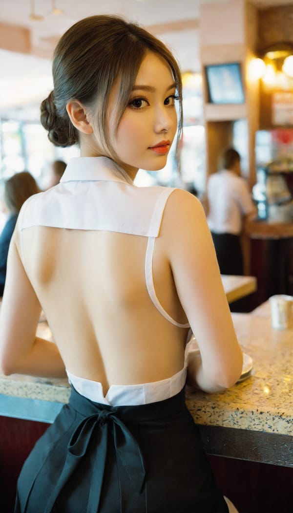 Tags: 21872187, SDXL
{"3": {"inputs": {"seed": 965147091524206, "steps": 64, "cfg": 5.89, "sampler_name": "dpmpp_2m", "scheduler": "karras", "denoise": 1.0, "model": ["27", 0], "positive": ["6", 0], "negative": ["7", 0], "latent_image": ["5", 0]}, "class_type": "KSampler"}, "4": {"inputs": {"ckpt_name": "helloworldxl.safetensors"}, "class_type": "CheckpointLoaderSimple"}, "5": {"inputs": {"width": 768, "height": 1344, "batch_size": 1}, "class_type": "EmptyLatentImage"}, "6": {"inputs": {"text": "23 year old girl, (russian:1.01), (detailed face:1.02), (slim:1.08), (beautiful eyes:1.10), (temptress:0.98), (pale skin:1.08), (blush:0.97), (seductive facial expression:1.11), (idol:1.13), (eyelashes:1.11), (double eyelids:1.11), (sexy lips:0.95), (cute:1.03), (on all fours:0.98), (spreading ass cheeks:0.96), (from behind:1.00), (backboob:0.97), (a waitress in uniform:1.11) working at a restaurant, (candid cinema:1.06), (natural looking skin:1.01), (portra:1.08), (RAW:1.06), (film:1.02), (skin fuzz:1.08), (detailed skin:1.08), (soft lighting:1.00), (textured skin:1.04)", "clip": ["27", 1]}, "class_type": "CLIPTextEncode"}, "7": {"inputs": {"text": "(distorted:1.14), (twisted:1.05), (watermark:1.08), (bad hands:1.07), (open mouth:1.05), (worst quality:1.12), (low resolution:1.13)", "clip": ["27", 1]}, "class_type": "CLIPTextEncode"}, "8": {"inputs": {"samples": ["3", 0], "vae": ["4", 2]}, "class_type": "VAEDecode"}, "25": {"inputs": {"lora_name": "nudify_xl.safetensors", "strength_model": 0.12, "strength_clip": 0.26, "model": ["4", 0], "clip": ["4", 1]}, "class_type": "LoraLoader"}, "26": {"inputs": {"lora_name": "shirtlift_SDXL_v2.safetensors", "strength_model": 0.05, "strength_clip": 0.0, "model": ["25", 0], "clip": ["25", 1]}, "class_type": "LoraLoader"}, "27": {"inputs": {"lora_name": "PerfectEyesXL.safetensors", "strength_model": 0.17, "strength_clip": 0.02, "model": ["26", 0], "clip": ["26", 1]}, "class_type": "LoraLoader"}, "30": {"inputs": {"model_name": "4x_NMKD-Superscale-SP_178000_G.pth"}, "class_type": "UpscaleModelLoader"}, "31": {"inputs": {"upscale_model": ["30", 0], "image": ["8", 0]}, "class_type": "ImageUpscaleWithModel"}, "32": {"inputs": {"upscale_method": "lanczos", "scale_by": 0.5, "image": ["31", 0]}, "class_type": "ImageScaleBy"}, "33": {"inputs": {"pixels": ["32", 0], "vae": ["4", 2]}, "class_type": "VAEEncode"}, "34": {"inputs": {"seed": 965147091524206, "steps": 64, "cfg": 5.89, "sampler_name": "dpmpp_2m", "scheduler": "karras", "denoise": 0.3, "model": ["27", 0], "positive": ["6", 0], "negative": ["7", 0], "latent_image": ["33", 0]}, "class_type": "KSampler"}, "36": {"inputs": {"samples": ["34", 0], "vae": ["4", 2]}, "class_type": "VAEDecode"}, "39": {"inputs": {"filename_prefix": "comfyapi-1715002590879", "images": ["36", 0]}, "class_type": "SaveImage"}}