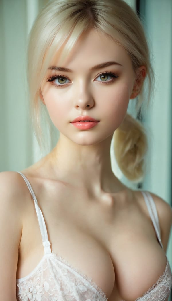 Tags: 21872187, SDXL
{"3": {"inputs": {"seed": 869173818150157, "steps": 64, "cfg": 7.62, "sampler_name": "dpmpp_2m", "scheduler": "karras", "denoise": 1.0, "model": ["27", 0], "positive": ["6", 0], "negative": ["7", 0], "latent_image": ["5", 0]}, "class_type": "KSampler"}, "4": {"inputs": {"ckpt_name": "juggernautxl.safetensors"}, "class_type": "CheckpointLoaderSimple"}, "5": {"inputs": {"width": 768, "height": 1344, "batch_size": 1}, "class_type": "EmptyLatentImage"}, "6": {"inputs": {"text": "18 year old girl, (ukrainian:1.09), (russian:0.99), (sexy lips:1.04), (beautiful eyes:0.99), (idol:1.14), (pale skin:1.04), (eyelashes:1.12), (seductive pose:1.07), (blush:0.98), (slim:1.00), (detailed face:1.04), (seductive facial expression:0.95), (temptress:1.12), (cute:1.09), (in a seductive pose:1.00), (large perky breasts:0.97), (cleavage:0.96), (thigh gap:1.05), (an office lady:0.99), (textured skin:1.02), (detailed skin:1.05), (film:1.00), (soft lighting:1.04), (portra:1.03), (RAW:1.01), (candid cinema:1.01), (natural looking skin:1.04), (skin fuzz:1.08)", "clip": ["27", 1]}, "class_type": "CLIPTextEncode"}, "7": {"inputs": {"text": "(distorted:1.09), (low resolution:1.10), (watermark:1.12), (twisted:1.09), (open mouth:1.06), (bad hands:1.13)", "clip": ["27", 1]}, "class_type": "CLIPTextEncode"}, "8": {"inputs": {"samples": ["3", 0], "vae": ["4", 2]}, "class_type": "VAEDecode"}, "25": {"inputs": {"lora_name": "nudify_xl.safetensors", "strength_model": 0.14, "strength_clip": 0.02, "model": ["4", 0], "clip": ["4", 1]}, "class_type": "LoraLoader"}, "26": {"inputs": {"lora_name": "shirtlift_SDXL_v2.safetensors", "strength_model": 0.05, "strength_clip": 0.11, "model": ["25", 0], "clip": ["25", 1]}, "class_type": "LoraLoader"}, "27": {"inputs": {"lora_name": "PerfectEyesXL.safetensors", "strength_model": 0.14, "strength_clip": 0.19, "model": ["26", 0], "clip": ["26", 1]}, "class_type": "LoraLoader"}, "30": {"inputs": {"model_name": "4x_NMKD-Superscale-SP_178000_G.pth"}, "class_type": "UpscaleModelLoader"}, "31": {"inputs": {"upscale_model": ["30", 0], "image": ["8", 0]}, "class_type": "ImageUpscaleWithModel"}, "32": {"inputs": {"upscale_method": "lanczos", "scale_by": 0.5, "image": ["31", 0]}, "class_type": "ImageScaleBy"}, "33": {"inputs": {"pixels": ["32", 0], "vae": ["4", 2]}, "class_type": "VAEEncode"}, "34": {"inputs": {"seed": 869173818150157, "steps": 64, "cfg": 7.62, "sampler_name": "dpmpp_2m", "scheduler": "karras", "denoise": 0.3, "model": ["27", 0], "positive": ["6", 0], "negative": ["7", 0], "latent_image": ["33", 0]}, "class_type": "KSampler"}, "36": {"inputs": {"samples": ["34", 0], "vae": ["4", 2]}, "class_type": "VAEDecode"}, "39": {"inputs": {"filename_prefix": "comfyapi-1718954852323", "images": ["36", 0]}, "class_type": "SaveImage"}}