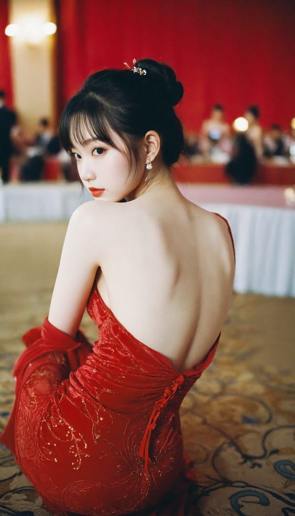 Tags: 21872187, SDXL
{"3": {"inputs": {"seed": 337909188193410, "steps": 32, "cfg": 5.79, "sampler_name": "dpmpp_2m", "scheduler": "karras", "denoise": 1.0, "model": ["27", 0], "positive": ["6", 0], "negative": ["7", 0], "latent_image": ["5", 0]}, "class_type": "KSampler"}, "4": {"inputs": {"ckpt_name": "helloworldxl.safetensors"}, "class_type": "CheckpointLoaderSimple"}, "5": {"inputs": {"width": 768, "height": 1344, "batch_size": 1}, "class_type": "EmptyLatentImage"}, "6": {"inputs": {"text": "18 year old girl, (chinese:1.12), (blush:1.13), (pale skin:1.03), (sexy lips:0.95), (beautiful eyes:0.99), (slim:1.04), (detailed face:0.96), (seductive facial expression:1.09), (idol:0.99), (eyelashes:0.97), (cute:0.97), (double eyelids:0.97), (seductive pose:0.95), (on all fours:0.95), (spreading ass cheeks:1.00), (from behind:1.01), (backboob:1.07), (wearing a low-cut red dress:1.07) at a ballroom, (portra:1.08), (textured skin:1.00), (skin fuzz:1.05), (film:1.00), (soft lighting:1.02), (candid cinema:1.06), (RAW:1.09), (detailed skin:1.02), (natural looking skin:1.09)", "clip": ["27", 1]}, "class_type": "CLIPTextEncode"}, "7": {"inputs": {"text": "(twisted:1.09), (distorted:1.07), (bad hands:1.14), (watermark:1.09), (low resolution:1.09), (open mouth:1.11), (worst quality:1.05)", "clip": ["27", 1]}, "class_type": "CLIPTextEncode"}, "8": {"inputs": {"samples": ["3", 0], "vae": ["4", 2]}, "class_type": "VAEDecode"}, "25": {"inputs": {"lora_name": "nudify_xl.safetensors", "strength_model": 0.18, "strength_clip": 0.05, "model": ["4", 0], "clip": ["4", 1]}, "class_type": "LoraLoader"}, "26": {"inputs": {"lora_name": "shirtlift_SDXL_v2.safetensors", "strength_model": 0.1, "strength_clip": 0.05, "model": ["25", 0], "clip": ["25", 1]}, "class_type": "LoraLoader"}, "27": {"inputs": {"lora_name": "PerfectEyesXL.safetensors", "strength_model": 0.11, "strength_clip": 0.14, "model": ["26", 0], "clip": ["26", 1]}, "class_type": "LoraLoader"}, "30": {"inputs": {"model_name": "4x_NMKD-Superscale-SP_178000_G.pth"}, "class_type": "UpscaleModelLoader"}, "31": {"inputs": {"upscale_model": ["30", 0], "image": ["8", 0]}, "class_type": "ImageUpscaleWithModel"}, "32": {"inputs": {"upscale_method": "lanczos", "scale_by": 0.5, "image": ["31", 0]}, "class_type": "ImageScaleBy"}, "33": {"inputs": {"pixels": ["32", 0], "vae": ["4", 2]}, "class_type": "VAEEncode"}, "34": {"inputs": {"seed": 337909188193410, "steps": 32, "cfg": 5.79, "sampler_name": "dpmpp_2m", "scheduler": "karras", "denoise": 0.3, "model": ["27", 0], "positive": ["6", 0], "negative": ["7", 0], "latent_image": ["33", 0]}, "class_type": "KSampler"}, "36": {"inputs": {"samples": ["34", 0], "vae": ["4", 2]}, "class_type": "VAEDecode"}, "39": {"inputs": {"filename_prefix": "comfyapi-1733783486152", "images": ["36", 0]}, "class_type": "SaveImage"}}