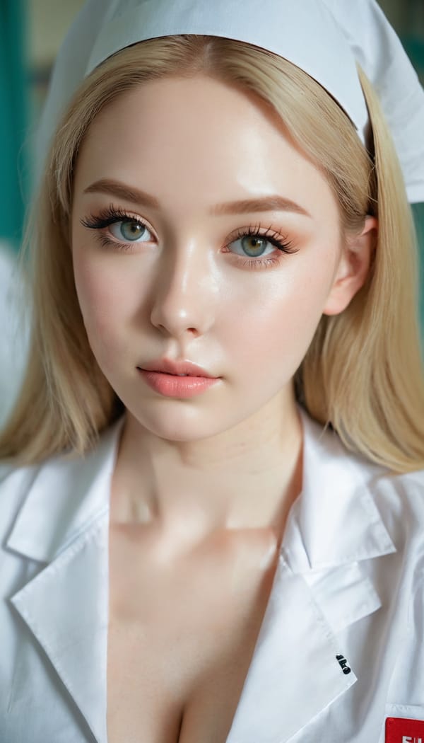 Tags: 21872187, SDXL
{"3": {"inputs": {"seed": 437038375237973, "steps": 64, "cfg": 6.99, "sampler_name": "dpmpp_2m", "scheduler": "karras", "denoise": 1.0, "model": ["27", 0], "positive": ["6", 0], "negative": ["7", 0], "latent_image": ["5", 0]}, "class_type": "KSampler"}, "4": {"inputs": {"ckpt_name": "juggernautxl.safetensors"}, "class_type": "CheckpointLoaderSimple"}, "5": {"inputs": {"width": 768, "height": 1344, "batch_size": 1}, "class_type": "EmptyLatentImage"}, "6": {"inputs": {"text": "23 year old girl, (eyelashes:1.11), (slim:1.14), (pale skin:1.00), (seductive pose:1.09), (sexy lips:1.07), (detailed face:0.96), (idol:1.05), (beautiful eyes:0.96), (blush:1.01), (seductive facial expression:1.14), (cute:1.13), (double eyelids:1.05), (temptress:1.00), (on all fours:1.13), (spreading ass cheeks:1.07), (from behind:1.11), (backboob:1.08), (nurse in uniform:1.14) working in a hospital ward, (textured skin:1.09), (candid cinema:1.09), (natural looking skin:1.01), (film:1.06), (RAW:1.03), (soft lighting:1.09), (skin fuzz:1.05), (portra:1.05), (detailed skin:1.01)", "clip": ["27", 1]}, "class_type": "CLIPTextEncode"}, "7": {"inputs": {"text": "(bad hands:1.08), (twisted:1.11), (watermark:1.10), (distorted:1.12), (worst quality:1.05), (open mouth:1.08), (low resolution:1.09)", "clip": ["27", 1]}, "class_type": "CLIPTextEncode"}, "8": {"inputs": {"samples": ["3", 0], "vae": ["4", 2]}, "class_type": "VAEDecode"}, "25": {"inputs": {"lora_name": "nudify_xl.safetensors", "strength_model": 0.23, "strength_clip": 0.03, "model": ["4", 0], "clip": ["4", 1]}, "class_type": "LoraLoader"}, "26": {"inputs": {"lora_name": "shirtlift_SDXL_v2.safetensors", "strength_model": 0.06, "strength_clip": 0.04, "model": ["25", 0], "clip": ["25", 1]}, "class_type": "LoraLoader"}, "27": {"inputs": {"lora_name": "PerfectEyesXL.safetensors", "strength_model": 0.09, "strength_clip": 0.06, "model": ["26", 0], "clip": ["26", 1]}, "class_type": "LoraLoader"}, "30": {"inputs": {"model_name": "4x_NMKD-Superscale-SP_178000_G.pth"}, "class_type": "UpscaleModelLoader"}, "31": {"inputs": {"upscale_model": ["30", 0], "image": ["8", 0]}, "class_type": "ImageUpscaleWithModel"}, "32": {"inputs": {"upscale_method": "lanczos", "scale_by": 0.5, "image": ["31", 0]}, "class_type": "ImageScaleBy"}, "33": {"inputs": {"pixels": ["32", 0], "vae": ["4", 2]}, "class_type": "VAEEncode"}, "34": {"inputs": {"seed": 437038375237973, "steps": 64, "cfg": 6.99, "sampler_name": "dpmpp_2m", "scheduler": "karras", "denoise": 0.3, "model": ["27", 0], "positive": ["6", 0], "negative": ["7", 0], "latent_image": ["33", 0]}, "class_type": "KSampler"}, "36": {"inputs": {"samples": ["34", 0], "vae": ["4", 2]}, "class_type": "VAEDecode"}, "39": {"inputs": {"filename_prefix": "comfyapi-1714144021060", "images": ["36", 0]}, "class_type": "SaveImage"}}