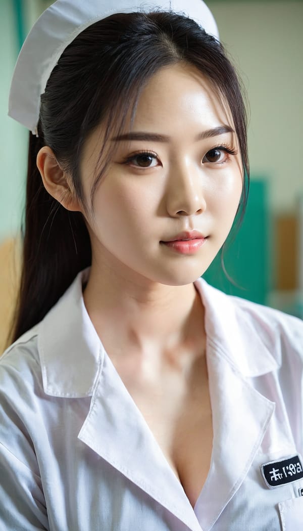 Tags: 21872187, SDXL
{"3": {"inputs": {"seed": 591817577884000, "steps": 32, "cfg": 7.72, "sampler_name": "dpmpp_2m", "scheduler": "karras", "denoise": 1.0, "model": ["27", 0], "positive": ["6", 0], "negative": ["7", 0], "latent_image": ["5", 0]}, "class_type": "KSampler"}, "4": {"inputs": {"ckpt_name": "juggernautxl.safetensors"}, "class_type": "CheckpointLoaderSimple"}, "5": {"inputs": {"width": 768, "height": 1344, "batch_size": 1}, "class_type": "EmptyLatentImage"}, "6": {"inputs": {"text": "26 year old girl, (taiwanese:1.06), (korean:1.12), (irish:1.06), (idol:1.11), (seductive pose:1.07), (slim:1.13), (seductive facial expression:1.05), (eyelashes:1.07), (pale skin:1.00), (temptress:1.03), (cute:1.08), (sexy lips:0.95), (beautiful eyes:0.96), (blush:0.95), (detailed face:0.98), (double eyelids:0.95), (on all fours:1.03), (spreading ass cheeks:0.97), (from behind:1.01), (backboob:0.99), (nurse in uniform:1.14) working in a hospital ward, (film:1.02), (skin fuzz:1.04), (detailed skin:1.00), (textured skin:1.02), (soft lighting:1.07), (natural looking skin:1.00), (RAW:1.06), (candid cinema:1.03), (portra:1.08)", "clip": ["27", 1]}, "class_type": "CLIPTextEncode"}, "7": {"inputs": {"text": "(distorted:1.06), (bad hands:1.11), (low resolution:1.09), (worst quality:1.05), (twisted:1.08), (open mouth:1.14), (watermark:1.14)", "clip": ["27", 1]}, "class_type": "CLIPTextEncode"}, "8": {"inputs": {"samples": ["3", 0], "vae": ["4", 2]}, "class_type": "VAEDecode"}, "25": {"inputs": {"lora_name": "nudify_xl.safetensors", "strength_model": 0.02, "strength_clip": 0.11, "model": ["4", 0], "clip": ["4", 1]}, "class_type": "LoraLoader"}, "26": {"inputs": {"lora_name": "shirtlift_SDXL_v2.safetensors", "strength_model": 0.13, "strength_clip": 0.03, "model": ["25", 0], "clip": ["25", 1]}, "class_type": "LoraLoader"}, "27": {"inputs": {"lora_name": "PerfectEyesXL.safetensors", "strength_model": 0.0, "strength_clip": 0.07, "model": ["26", 0], "clip": ["26", 1]}, "class_type": "LoraLoader"}, "30": {"inputs": {"model_name": "4x_NMKD-Superscale-SP_178000_G.pth"}, "class_type": "UpscaleModelLoader"}, "31": {"inputs": {"upscale_model": ["30", 0], "image": ["8", 0]}, "class_type": "ImageUpscaleWithModel"}, "32": {"inputs": {"upscale_method": "lanczos", "scale_by": 0.5, "image": ["31", 0]}, "class_type": "ImageScaleBy"}, "33": {"inputs": {"pixels": ["32", 0], "vae": ["4", 2]}, "class_type": "VAEEncode"}, "34": {"inputs": {"seed": 591817577884000, "steps": 32, "cfg": 7.72, "sampler_name": "dpmpp_2m", "scheduler": "karras", "denoise": 0.3, "model": ["27", 0], "positive": ["6", 0], "negative": ["7", 0], "latent_image": ["33", 0]}, "class_type": "KSampler"}, "36": {"inputs": {"samples": ["34", 0], "vae": ["4", 2]}, "class_type": "VAEDecode"}, "39": {"inputs": {"filename_prefix": "comfyapi-1714212027068", "images": ["36", 0]}, "class_type": "SaveImage"}}